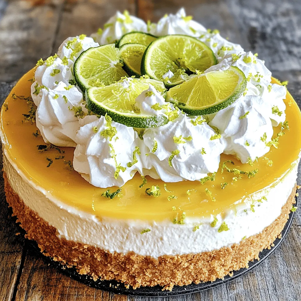 Für einen großartigen Key Lime Cheesecake brauchst du folgende Zutaten: - 1 ½ Tassen Graham-Cracker-Brösel - ½ Tasse ungesalzene Butter, geschmolzen - 2 Esslöffel Zucker - 2 (à 225 g) Pakete Frischkäse, weich - 1 Tasse Zucker - 3 große Eier - ½ Tasse Sauermilch - ½ Tasse frischer Key-Limettensaft (ca. 4-5 Key-Limetten) - 1 Esslöffel Key-Limonenzeste - 1 Teelöffel Vanilleextrakt - Schlagsahne (zum Garnieren) - Limettenscheiben und Zesten (zum Garnieren) Diese Zutaten ergeben eine köstliche Mischung. Die frischen Key-Limetten geben dem Cheesecake seine typische Säure und Frische. Wenn du keine Graham-Cracker hast, kannst du Digestive-Kekse verwenden. Für eine glutenfreie Option, nutze glutenfreie Kekse. Wenn du keinen Frischkäse magst, probiere Ricotta oder Mascarpone. Du kannst auch Zitronensaft statt Key-Limettensaft verwenden, aber der Geschmack wird anders sein. Wähle frische Key-Limetten für den besten Geschmack. Achte darauf, dass der Frischkäse weich ist, damit du eine glatte Füllung bekommst. Verwende hochwertige Butter, da sie den Keksboden verbessert. Kaufe Bio-Zucker, wenn möglich, für einen reineren Geschmack. Frische Zutaten machen den Unterschied. Für das vollständige Rezept schaue dir bitte die [Full Recipe] an. Zuerst heizen Sie Ihren Ofen auf 163°C (325°F) vor. Dies ist wichtig, damit der Cheesecake gleichmäßig garen kann. Während der Ofen aufheizt, bereiten Sie die anderen Zutaten vor. So können Sie zügig arbeiten. Um den Keksboden zu machen, nehmen Sie eine mittelgroße Schüssel. Fügen Sie 1 ½ Tassen Graham-Cracker-Brösel, ½ Tasse geschmolzene Butter und 2 Esslöffel Zucker hinzu. Mischen Sie alles gut. Die Mischung sollte feucht und krümelig sein. Drücken Sie die Mischung fest auf den Boden einer 23 cm Springform. Backen Sie die Kruste 10 Minuten lang im Ofen. Lassen Sie sie danach abkühlen. Jetzt machen wir die Käsefüllung. In einer großen Schüssel schlagen Sie 2 Pakete weichen Frischkäse cremig. Fügen Sie nach und nach 1 Tasse Zucker hinzu und mischen Sie gut. Geben Sie dann 3 große Eier einzeln dazu. Schlagen Sie nach jeder Zugabe gut weiter. Danach rühren Sie ½ Tasse Sauermilch, ½ Tasse frischen Key-Limettensaft, 1 Esslöffel Key-Limonenzeste und 1 Teelöffel Vanilleextrakt unter. Mischen Sie alles, bis es gleichmäßig ist. Gießen Sie die Füllung über die abgekühlte Kruste. Backen Sie den Cheesecake 50-60 Minuten lang. Die Mitte sollte fest, aber leicht wackelig sein. Lassen Sie ihn nach dem Backen bei offener Ofentür eine Stunde abkühlen. Kühlen Sie ihn dann mindestens 4 Stunden oder über Nacht im Kühlschrank für die beste Konsistenz. Um den perfekten Key Lime Cheesecake zu machen, achte auf die Temperatur der Zutaten. Lass den Frischkäse vor der Verwendung auf Zimmertemperatur kommen. Dadurch wird die Füllung cremiger. Verwende frischen Key-Limettensaft für den besten Geschmack. Die Zesten bringen das Aroma perfekt zur Geltung. Es ist wichtig, den Kuchen langsam zu backen. Ein langsames Backen bei niedriger Temperatur hilft, Risse zu vermeiden. Wenn du die Cheesecake-Füllung in den Ofen stellst, öffne die Tür nicht während des Backens. Das kann den Cheesecake zum Zusammenfallen bringen. Ein häufiger Fehler ist, den Cheesecake zu lange zu backen. Er sollte in der Mitte leicht wackeln. Wenn die Ränder goldbraun sind, ist er meist perfekt. Achte darauf, den Cheesecake nach dem Backen langsam abkühlen zu lassen. Die Temperaturänderung kann Risse verursachen. Ein weiterer Fehler ist die falsche Kruste. Die Kruste sollte fest und gleichmäßig sein. Drücke die Graham-Cracker-Brösel gut in die Form. Verwende nicht zu viel Butter, sonst wird sie matschig. Die Präsentation ist wichtig. Schneide den Cheesecake in gleichmäßige Stücke. Garniere jedes Stück mit Schlagsahne. Füge frische Limettenscheiben und Zesten hinzu. Das sieht nicht nur schön aus, sondern macht den Kuchen auch frischer. Du kannst auch frische Beeren hinzufügen. Sie bringen Farbe und Geschmack. Ein schönes Stück auf einem Teller macht jeden glücklich. Wenn du die Stücke auf einem Tablett anrichtest, sieht es einladend aus. Für das beste Ergebnis, folge dem Full Recipe und entdecke die Freude am Backen! {{image_4}} Key Lime Cheesecake im Glas ist eine tolle Idee. Es sieht schön aus und ist leicht zu machen. Beginnen Sie mit der Kruste. Nehmen Sie die Graham-Cracker-Brösel und schichten Sie sie im Glas. Fügen Sie dann die cremige Füllung hinzu. Sie können auch Schichten aus Schlagsahne hinzufügen. Dies gibt dem Dessert eine luftige Textur. Es ist perfekt für Partys oder als persönlicher Genuss. Wenn Sie glutenfrei sind, gibt es einfache Alternativen. Verwenden Sie glutenfreie Keksbrösel anstelle von normalen Graham-Crackern. Diese sind in vielen Geschäften erhältlich. Sie können auch gemahlene Mandeln oder Haferflocken verwenden. Mischen Sie diese mit Butter und Zucker, um die Kruste zu machen. So bleibt der Geschmack toll, und Sie vermeiden Gluten. Zitrusfrüchte bringen frische Aromen in den Cheesecake. Sie können Limetten mit anderen Früchten kombinieren. Probieren Sie zum Beispiel Zitronen oder Orangen. Ersetzen Sie den Key-Limettensaft einfach durch den Saft der anderen Frucht. Dies gibt dem Cheesecake eine neue Note. Experimentieren Sie auch mit Grapefruit für einen einzigartigen Geschmack. Jedes Mal wird es etwas anderes sein, aber immer lecker. Für das vollständige Rezept für den Key Lime Cheesecake, schauen Sie sich das Full Recipe an. Um Ihren Key Lime Cheesecake frisch zu halten, decken Sie ihn gut ab. Verwenden Sie Frischhaltefolie oder einen luftdichten Behälter. So bleibt die Feuchtigkeit im Cheesecake. Achten Sie darauf, dass die Folie den Kuchen nicht berührt. So verhindern Sie unschöne Abdrücke. Wenn Sie Reste haben, können Sie diese kreativ nutzen. Schneiden Sie den Cheesecake in kleine Stücke. Fügen Sie diese zu einem Desserttrifle hinzu oder servieren Sie sie mit frischem Obst. Auch als Topping für Eiscreme sind sie perfekt. So verschwenden Sie nichts und genießen jeden Bissen. Ein gut gelagerter Key Lime Cheesecake bleibt im Kühlschrank etwa 5 bis 7 Tage frisch. Achten Sie auf Anzeichen von Verderb, wie einen unangenehmen Geruch oder Verfärbungen. Wenn Sie ihn länger aufbewahren möchten, können Sie ihn auch einfrieren. Im Gefrierschrank bleibt er etwa 2 Monate haltbar. Denken Sie daran, ihn vor dem Servieren langsam im Kühlschrank auftauen zu lassen. Wenn Sie keinen Key-Limettensaft haben, können Sie normalen Limettensaft nutzen. Er hat einen ähnlichen Geschmack, aber etwas weniger Süße. Ein weiterer Ersatz ist Zitronensaft, auch wenn er etwas anders schmeckt. Mischen Sie Limetten- und Zitronensaft für eine spannende Note. Achten Sie darauf, die Menge gleich zu halten, damit der Cheesecake gut gelingt. Ja, das ist eine tolle Idee! Sie können den Cheesecake bis zu zwei Tage im Voraus zubereiten. Lassen Sie ihn nach dem Backen vollständig abkühlen und kühlen Sie ihn dann im Kühlschrank. So vereinen sich die Aromen und der Cheesecake wird noch besser. Vergessen Sie nicht, ihn vor dem Servieren zu dekorieren! Ja, Sie können den Cheesecake einfrieren. Wickeln Sie ihn gut in Frischhaltefolie ein. Legen Sie ihn dann in einen luftdichten Behälter. So bleibt er frisch. Zum Auftauen lassen Sie ihn einfach über Nacht im Kühlschrank. Er schmeckt fast wie frisch gemacht! Genießen Sie den vollen Geschmack mit jedem Stück. Ein guter Key Lime Cheesecake braucht die besten Zutaten. Wir haben die Hauptzutaten sowie Alternativen und Tipps zur Auswahl betrachtet. Die Schritt-für-Schritt-Anleitung erleichtert die Zubereitung und hilft, Fehler zu vermeiden. Variationen und Lagerungstipps machen dein Dessert noch besser. Denke daran, experimentiere mit den Zitrusfrüchten und genieße deinen Cheesecake. So gelingt dir der perfekte Genuss!