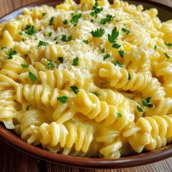 Knoblauch Parmesan Rotini Einfache und schmackhafte Mahlzeit