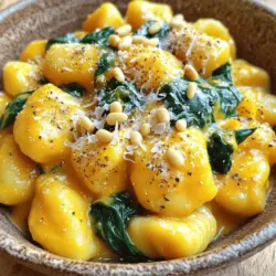 Cremige Kürbisgnocchi mit Spinat einfach genießen