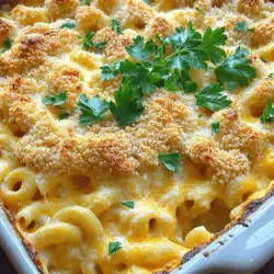 Cremige gebackene Makkaroni und Käse Genussrezept