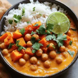 Süßkartoffel-Kichererbsen-Curry Einfach und Lecker