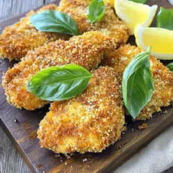 Italienische Basilikum-Hähnchen-Cutlets Einfach Genießen