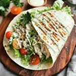 Für einen köstlichen Chicken Caesar Wrap benötigst du folgende Hauptzutaten: - 2 große Weizentortillas - 1 Tasse gekochte Hähnchenbrust, zerrupft - 1 Tasse Romanasalat, grob gehackt - 1/2 Tasse Caesar-Dressing - 1/4 Tasse Parmesan, gerieben - 1/4 Tasse Cherrytomaten, halbiert - 1/4 Teelöffel schwarzer Pfeffer - 1/4 Teelöffel Knoblauchpulver Diese Zutaten sorgen für den klassischen Geschmack eines Chicken Caesar Wraps. Die zarte Hähnchenbrust harmoniert perfekt mit dem frisch gehackten Romanasalat. Das Caesar-Dressing bringt eine cremige Note und der Parmesan sorgt für einen herzhaften Kick. Um deinen Wrap noch schmackhafter zu machen, kannst du einige optionale Zutaten hinzufügen: - Croutons für zusätzlichen Crunch - Avocado für eine cremige Textur - Gurken für mehr Frische - Rote Zwiebeln für einen würzigen Geschmack Diese Zutaten geben deinem Wrap mehr Tiefe und Vielfalt. Sie sind einfach hinzuzufügen und machen jedes Bissen interessanter. Die Zutaten in deinem Chicken Caesar Wrap bieten eine gute Mischung aus Nährstoffen: - Hähnchenbrust: Hochwertiges Protein, wichtig für den Muskelaufbau. - Romanasalat: Reich an Ballaststoffen und Vitaminen, gut für die Verdauung. - Parmesan: Liefert Calcium, wichtig für gesunde Knochen. - Cherrytomaten: Voll mit Antioxidantien, gut für die Haut. Die Kombination dieser Zutaten sorgt für eine ausgewogene Mahlzeit, die nicht nur gut schmeckt, sondern auch nährstoffreich ist. Du kannst alle Informationen über die Zubereitung in meinem [Full Recipe] finden. Beginne mit der Füllung. In einer großen Schüssel vermenge die zerrupfte Hähnchenbrust, den Romanasalat und das Caesar-Dressing. Achte darauf, dass alles gut vermischt ist. Füge dann den geriebenen Parmesan, die halbierten Cherrytomaten und die Gewürze hinzu. Die Mischung sollte frisch und lecker aussehen. Diese Füllung macht deinen Chicken Caesar Wrap besonders schmackhaft. Nimm eine große Weizentortilla. Lege sie auf eine saubere Fläche. Nimm eine großzügige Portion der Füllung und platziere sie in der Mitte. Wenn du magst, füge Croutons für extra Crunch hinzu. Klappe die Seiten der Tortilla ein. Rolle sie dann von unten nach oben fest auf. Achte darauf, dass die Füllung gut im Inneren bleibt. Wiederhole das Ganze mit der zweiten Tortilla. Um deinen Wrap warm und knusprig zu machen, erhitze eine Antihaftpfanne. Grill die Wraps bei mittlerer Hitze für 2-3 Minuten auf jeder Seite. Sie sollten goldbraun werden. Diese Methode verleiht dem Wrap einen tollen Geschmack. - Vollständiges Rezept für die Zubereitung: Ultimative Chicken Caesar Wraps 🥗. Um den perfekten Chicken Caesar Wrap zu machen, achte auf die richtige Menge an Füllung. Zu viel Füllung macht das Rollen schwer. Zu wenig Füllung gibt keinen Geschmack. Eine gute Menge ist etwa eine Tasse Mischung pro Tortilla. Frische Zutaten machen einen großen Unterschied. Wähle knackigen Romanasalat und reife Cherrytomaten. Frischer Parmesan bringt viel Aroma. Verwende hochwertiges Caesar-Dressing. Es gibt viele Marken, aber hausgemacht schmeckt am besten. Um die Tortilla knusprig zu halten, lege sie nicht sofort nach der Zubereitung auf einen Teller. Lasse sie kurz abkühlen. Ein weiterer Trick ist, etwas Frischhaltefolie um die gefüllte Tortilla zu wickeln. So bleibt sie frisch und weich, ohne durchzuweichen. Für die genauen Schritte schau dir das Full Recipe an. {{image_4}} Für einen vegetarischen Wrap verwende einfach gegrilltes Gemüse oder Kichererbsen. Diese Zutaten geben dir eine schöne Textur und viel Geschmack. Du kannst auch gebratene Zucchini oder Auberginen hinzufügen. Anstelle von Hähnchen kannst du auch zerdrückte Avocado verwenden. Das gibt eine cremige Note. Das Caesar-Dressing ist lecker, aber du kannst auch andere Dressings verwenden. Eine einfache Joghurt-Sauce ist frisch und leicht. Für einen scharfen Kick, probiere ein Chipotle-Dressing. Eine Zitronen-Vinaigrette bringt Frische in den Wrap. Experimentiere mit verschiedenen Geschmäckern, um deinen persönlichen Favoriten zu finden. Füge deinem Wrap mehr Füllungen hinzu, um ihn aufregender zu machen. Gehackte Oliven, frische Kräuter oder geröstete Nüsse passen gut. Auch ein paar Scheiben Speck bringen einen herzhaften Geschmack. Für einen zusätzlichen Crunch sind Croutons perfekt. Sei kreativ und mische deine Lieblingszutaten. Um deine Chicken Caesar Wraps frisch zu halten, lege sie in einen luftdichten Behälter. Du kannst auch Frischhaltefolie verwenden, um sie einzuwickeln. So bleibt die Tortilla weich und die Füllung bleibt knackig. Lagere die Wraps im Kühlschrank, um die Frische zu bewahren. Wenn du die Wraps wieder warm machen möchtest, nutze eine Pfanne oder einen Toaster. Erhitze sie bei mittlerer Hitze. So wird die Tortilla wieder knusprig. Vermeide die Mikrowelle, da sie die Tortilla weich und gummiartig macht. Falls du Croutons hinzugefügt hast, füge sie erst nach dem Erwärmen hinzu. Im Kühlschrank halten die Wraps bis zu drei Tage. Wenn du sie länger aufbewahren möchtest, friere sie ein. Eingewickelt in Frischhaltefolie bleiben sie bis zu drei Monate frisch. Achte darauf, sie gut einzupacken, damit keine Frostbrennschäden entstehen. Bei Bedarf einfach im Kühlschrank auftauen und wie oben beschrieben aufwärmen. Du kannst das Rezept leicht anpassen. Wenn du kein Hähnchen magst, probiere Tofu oder Kichererbsen. Für mehr Geschmack kannst du auch Avocado hinzufügen. Wenn du es schärfer magst, füge etwas Chili oder Jalapeños hinzu. Du kannst auch verschiedene Salate verwenden, wie Rucola oder Spinat. Das gibt deinem Wrap einen neuen Twist. Die besten Zutaten bekommst du in einem gut sortierten Supermarkt oder auf dem Wochenmarkt. Achte auf frisches Gemüse und hochwertiges Hähnchen. Biologische Produkte sind oft geschmackvoller. Manchmal findest du auch spezielle Zutaten online. So kannst du alles genau nach deinen Wünschen auswählen. Für gesunde Beilagen sind Rohkost oder ein kleiner Salat ideal. Möhren, Paprika und Sellerie passen gut. Du kannst auch einen leichten Joghurtdip dazureichen. So bleibt das Essen frisch und knusprig. Probiere auch eine fruchtige Salsa, die gut zum Wrap passt. Zusammenfassend habe ich erklärt, wie man einen leckeren Chicken Caesar Wrap macht. Wir haben die Haupt- und optionalen Zutaten sowie wichtige Nährstoffinformationen behandelt. Ich gab eine Schritt-für-Schritt-Anleitung zur Zubereitung und nützliche Tipps für perfekte Wraps. Außerdem sprach ich über Variationen und Aufbewahrung. Du kannst dein Rezept anpassen und frische Zutaten verwenden. Nutze diese Infos, um deinen Wrap nach deinem Geschmack zu gestalten. Viel Spaß beim Kochen und Genießen!