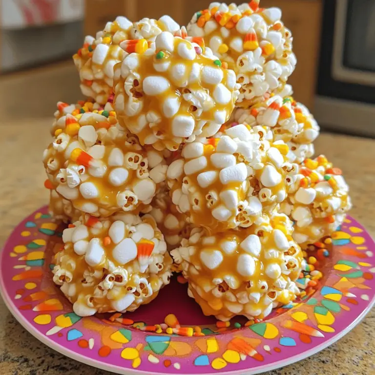 - 8 Tassen frisch gepopptes Popcorn - 1/4 Tasse ungesalzene Butter - 1 Packung (10 oz) Mini-Marshmallows - 1/2 Teelöffel Vanilleextrakt - 1/4 Teelöffel Salz - 1/2 Tasse Candy Corn oder saisonale Streusel (optional) - 1/4 Tasse gehackte Nüsse (z. B. Erdnüsse oder Mandeln, optional) Für die perfekten Old Fashioned Marshmallow Popcorn Balls benötigst du diese Zutaten. Das frisch gepoppte Popcorn ist die Basis. Du kannst es leicht in einem Luftpoppers oder auf dem Herd zubereiten. Achte darauf, die ungesalzene Butter in einem großen Topf zu schmelzen. Die Mini-Marshmallows sind der Held der Mischung. Sie geben die süße und klebrige Textur. Die zusätzlichen Zutaten bringen noch mehr Geschmack. Vanilleextrakt fügt die perfekte Note hinzu. Das Salz balanciert die Süße. Candy Corn oder Streusel geben Farbe und Spaß. Nüsse sorgen für Crunch und zusätzlichen Geschmack. Wenn du alles bereit hast, bist du bereit, diese leckeren Popcornbälle zu machen. Die Vorfreude beim Mischen wird jeder genießen. Folge dem [Full Recipe] für die genauen Schritte und Tipps! Um frisches Popcorn zu machen, benötigen Sie ungepoppte Körner. Diese können Sie in einem Luftpopper oder auf dem Herd zubereiten. Wenn Sie einen Luftpopper verwenden, geben Sie die Körner einfach hinein und schalten Sie ihn ein. Bei der Herdmethode erhitzen Sie einen großen Topf mit etwas Öl. Fügen Sie die Körner hinzu und decken Sie den Topf ab. Schütteln Sie den Topf häufig, damit das Popcorn gleichmäßig poppt. Wichtige Tipps: - Achten Sie darauf, dass der Topf nicht zu voll ist. - Lassen Sie es nach dem Popp etwas abkühlen, bevor Sie es in eine große Schüssel geben. Die nächste Phase ist die Herstellung der Marshmallow-Mischung. Beginnen Sie damit, 1/4 Tasse Butter in einem großen Topf bei mittlerer Hitze zu schmelzen. Sobald die Butter geschmolzen ist, fügen Sie 1 Packung Mini-Marshmallows hinzu. Rühren Sie ständig, bis die Mischung vollständig geschmolzen und cremig ist. Tipps zum Rühren: - Verwenden Sie einen Holzlöffel, um ein Anbrennen zu vermeiden. - Halten Sie die Hitze gleichmäßig, damit die Marshmallows nicht anbrennen. Jetzt kommt der spaßige Teil: das Zusammensetzen der Popcornbälle! Gießen Sie die geschmolzene Marshmallow-Mischung über das frisch gepoppte Popcorn. Nehmen Sie einen Spatel oder einen Holzlöffel und falten Sie das Popcorn vorsichtig, damit es gleichmäßig überzogen ist. Falls gewünscht, können Sie jetzt Candy Corn oder Nüsse hinzufügen. Um die Bälle zu formen, lassen Sie die Mischung kurz abkühlen, bis sie nicht mehr zu heiß ist. Befeuchten Sie Ihre Hände mit etwas Wasser, damit die Mischung nicht kleben bleibt. Nehmen Sie eine Handvoll der Mischung und formen Sie sie zu einer Kugel. Wiederholen Sie diesen Schritt mit der restlichen Mischung. Legen Sie jede Popcornkugel auf ein mit Backpapier bedecktes Blech, um vollständig abzukühlen. Jetzt haben Sie köstliche Marshmallow-Popcornbälle! Sie können das vollständige Rezept bei [Full Recipe] finden. Um perfekte Popcornbälle zu machen, gibt es einige einfache Tipps. - Verhindern von Kleben: Befeuchte deine Hände leicht mit Wasser. So kleben die Popcornbälle nicht an deinen Händen. Du kannst auch etwas Öl verwenden, wenn du magst. - Konsistenz der Marshmallows optimieren: Achte darauf, dass die Marshmallows vollständig schmelzen. Rühre konstant, bis die Mischung schön cremig ist. Das sorgt für eine gleichmäßige Textur und besseren Geschmack. Eine ansprechende Präsentation macht viel aus. - Ansprechende Serviervorschläge: Staple die Popcornbälle auf einem festlichen Teller. Du kannst sie auch in einem klaren Glasgefäß anrichten. Das sieht toll aus und zieht jeden Blick auf sich. - Verwendung von festlichen Behältern oder Tellern: Nutze bunte oder thematische Teller. Zu besonderen Anlässen passen auch dekorierte Schalen oder Boxen. So wird jede Feier noch schöner. Für die genauen Schritte und weitere Hinweise schau dir die Full Recipe an. {{image_4}} Mit Old Fashioned Marshmallow Popcorn Balls kann man viel Spaß haben. Ich liebe es, verschiedene Nüsse oder Trockenfrüchte hinzuzufügen. Mandeln oder Erdnüsse verleihen einen knackigen Biss. Trockenfrüchte wie Cranberries oder Rosinen geben einen süßen Kontrast. Man kann auch schokoladige Zutaten hinzufügen. Schokoladenstückchen oder Kakaopulver machen die Bälle noch dekadenter. Ein wenig Zimt oder Muskatnuss bringt eine spannende Note. Experimentieren macht das Rezept lebendig und einzigartig. Saisonale Anpassungen bringen neuen Schwung in die Popcornbälle. Für Halloween kann man Candy Corn einfügen. Diese bunten Süßigkeiten sorgen für einen festlichen Look und Geschmack. Die Kinder lieben es, sie zu sehen und zu essen. Zu Weihnachten kann man Pfefferminzstückchen hinzufügen. Die frische Minznote passt perfekt zu den süßen Marshmallows. Diese kleinen Anpassungen machen die Bälle zu einem Hit für jede Feier. Wenn du mehr über die Zubereitung erfahren möchtest, schaue dir das [Full Recipe] an. Um die Popcornbälle frisch zu halten, bewahren Sie sie in luftdichten Behältern auf. Diese Behälter schützen die Bälle vor Feuchtigkeit und Luft. So bleibt die Textur knusprig und die Süße erhalten. Vermeiden Sie es, sie in einer offenen Schüssel zu lassen. Bei Raumtemperatur halten sie sich gut. Normalerweise bleiben sie etwa 5 bis 7 Tage frisch. Achten Sie darauf, dass die Bälle gut abgekühlt sind, bevor Sie sie lagern. Manchmal kann die Textur der Popcornbälle nach ein paar Tagen etwas weich werden. Um sie aufzufrischen, gibt es einfache Methoden. Sie können die Bälle kurz im Backofen auf niedriger Hitze erwärmen. Legen Sie sie auf ein Backblech und lassen Sie sie für 5 bis 10 Minuten erwärmen. So werden sie wieder knusprig. Alternativ können Sie die Bälle auch in die Mikrowelle legen. Erwärmen Sie sie in kurzen Intervallen von 10 Sekunden. Überprüfen Sie regelmäßig, damit sie nicht schmelzen. So bleiben die Popcornbälle immer lecker und ein Genuss. Popcornbälle halten etwa eine Woche. Bewahren Sie sie in einem luftdichten Behälter auf. Halten Sie sie an einem kühlen, trockenen Ort. Zu viel Feuchtigkeit kann sie weich machen. Bei richtiger Lagerung bleiben sie frisch und knusprig. Ja, Sie können das Rezept vegan machen. Verwenden Sie vegane Butter oder Kokosöl. Statt Mini-Marshmallows können Sie pflanzliche Marshmallows verwenden. Diese sind in vielen Geschäften erhältlich. Achten Sie darauf, dass alle Zutaten vegan sind. Ja, es gibt tolle Alternativen. Verwenden Sie zum Beispiel Agavendicksaft oder Honig. Diese Optionen geben Süße, sind aber nicht vegan. Auch schokoladige Süßigkeiten können eine leckere Variante sein. Das Rezept hat eine lange Tradition. Es stammt aus der Zeit, als Süßigkeiten selbst gemacht wurden. Familien nutzen einfache Zutaten, um leckere Snacks zu zaubern. Diese Bälle sind perfekt für Feste und Feiern. Sie bringen Freude und Nostalgie zurück. Wenn Sie mehr erfahren möchten, schauen Sie sich das [Full Recipe] an. Popcornbälle sind einfach und macht Spaß. Wir haben die Hauptzutaten besprochen, besonders die Butter und Mini-Marshmallows. Die Anleitung zeigt, wie man leckeres Popcorn zubereitet und die perfekte Mischung macht. Tipps helfen, die Bälle richtig zu formen und schön zu präsentieren. Du kannst verschiedene Geschmacksvarianten auszuprobieren. Lagere die Bälle sicher und halte sie frisch. Mit all diesen Ideen kannst du köstliche Popcornbälle für jede Gelegenheit schaffen. Jetzt ist es an der Zeit, die Küche zu betreten und kreativ zu werden!