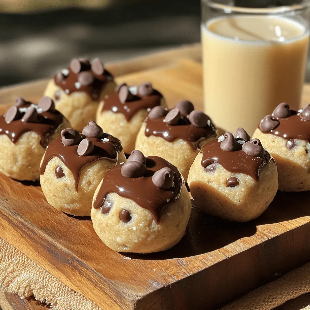 Die Hauptzutaten machen den Keksteig lecker und gesund. Hier sind die Zutaten, die du brauchst: - 1 Tasse Mandelmehl - 1/2 Tasse Haferflocken - 1/4 Tasse Kokosnusszucker - 1/4 Tasse Mandelbutter - 1/4 Tasse ungesüßtes Apfelmus - 1 Teelöffel Vanilleextrakt - 1/4 Teelöffel Meersalz - 1/2 Tasse vegane Schokoladenstückchen - 1/4 Tasse gehackte Nüsse (optional) Jede dieser Zutaten hat ihren eigenen Geschmack und Nutzen. Mandelmehl gibt eine nussige Basis. Haferflocken sorgen für einen gesunden Crunch. Kokosnusszucker liefert eine natürliche Süße. Es gibt tolle Alternativen, wenn du bestimmte Zutaten nicht hast. Zum Beispiel kannst du Erdnussbutter statt Mandelbutter nehmen. Für eine glutenfreie Option wähle glutenfreies Hafermehl statt Haferflocken. Du kannst auch Dattelsirup verwenden, wenn du mehr Süße möchtest. Achte beim Einkauf auf Qualität. Suche nach ungesüßtem Apfelmus ohne Zusatzstoffe. Wähle hochwertige vegane Schokoladenstückchen, die dir gefallen. Frische Nüsse machen einen großen Unterschied im Geschmack. Wenn du Bio-Zutaten findest, ist das oft besser für den Körper und die Umwelt. Für das volle Rezept, schau dir die vollständige Anleitung an. Beginnen Sie mit einer großen Rührschüssel. Geben Sie das Mandelmehl, die Haferflocken und den Kokosnusszucker hinein. Rühren Sie alles gut um, bis die trockenen Zutaten gleichmäßig vermischt sind. Nehmen Sie dann die Mandelbutter, das Apfelmus, den Vanilleextrakt und das Meersalz. Fügen Sie diese zu den trockenen Zutaten hinzu. Mischen Sie alles gründlich, bis ein weicher Teig entsteht. Verwenden Sie Ihre Hände, um alle Zutaten gut zu vermengen. Jetzt kommt der spaßige Teil! Nehmen Sie etwas Teig und formen Sie kleine Bällchen. Diese sollten ungefähr die Größe eines Esslöffels haben. Legen Sie die Bällchen auf ein mit Backpapier ausgelegtes Blech oder eine Platte. Achten Sie darauf, etwas Platz zwischen den Bällchen zu lassen. Um die Bällchen fest zu machen, müssen sie kühl werden. Stellen Sie sie für mindestens 30 Minuten in den Kühlschrank. Während Sie warten, können Sie die Präsentation planen. Servieren Sie die Keksteig-Bällchen in einer kleinen Schüssel oder auf einem Holzbrett. Garnieren Sie sie mit einigen zusätzlichen Schokoladenstückchen obenauf. Genießen Sie dazu ein Glas Mandelmilch für den perfekten Genuss. Für das vollständige Rezept schauen Sie sich die [Full Recipe] an. Der Schlüssel zu einem perfekten Teig liegt in der Mischung. Achte darauf, die trockenen Zutaten gut zu vermengen. Mische das Mandelmehl, die Haferflocken und den Kokosnusszucker gleichmäßig. Verwende die Hände, um die feuchten Zutaten gründlich zu vermengen. Dies hilft, einen glatten Teig zu erhalten. Ein häufiger Fehler ist, den Teig zu lange zu rühren. Rühre nur so lange, bis alles gut vermischt ist. Zu viel Rühren kann die Konsistenz verändern. Achte auch darauf, die Zutaten in der richtigen Reihenfolge hinzuzufügen. Beginne mit den trockenen Zutaten, gefolgt von den feuchten. Jeder hat einen anderen Geschmack. Du kannst den Teig anpassen, indem du mehr Kokosnusszucker hinzufügst. Für einen nussigen Geschmack füge gehackte Nüsse hinzu. Experimentiere mit verschiedenen veganen Schokoladenstückchen. Dunkle Schokolade oder weiße Schokolade geben einen neuen Twist. Wenn du mehr über die Zubereitung erfahren möchtest, schau dir das [Full Recipe] an. {{image_4}} Um deinen veganen Schokoladenkeksteig-Bällchen mehr Abwechslung zu geben, kannst du verschiedene Zutaten hinzufügen. Hier sind einige Ideen: - Kakaopulver: Füge 2-3 Esslöffel Kakaopulver hinzu, um einen schokoladigen Geschmack zu erzielen. - Kokosraspel: 1/4 Tasse Kokosraspel geben eine süße Note und zusätzliche Textur. - Trockenfrüchte: Füge getrocknete Cranberrys oder Rosinen für einen fruchtigen Touch hinzu. - Gewürze: Eine Prise Zimt oder Muskatnuss kann den Bällchen Wärme verleihen. Experimentiere mit verschiedenen Kombinationen, um deinen perfekten Genuss zu finden! Wenn du spezielle diätetische Bedürfnisse hast, kannst du die Zutaten ganz einfach anpassen: - Glutenfrei: Verwende glutenfreies Hafermehl anstelle von Haferflocken. - Zuckerfrei: Ersetze den Kokosnusszucker durch einen kalorienfreien Süßstoff. - Nussfrei: Nutze Sonnenblumenkernbutter anstelle von Nussbutter. Diese Anpassungen machen das Rezept für jeden zugänglich. Einer der besten Teile beim Kochen ist das Ausprobieren neuer Geschmäcker. Hier sind einige Ideen: - Erdnussbutter: Ersetze die Mandelbutter durch Erdnussbutter für einen kräftigen Geschmack. - Minze: Füge ein paar Tropfen Pfefferminzextrakt hinzu, um einen frischen Twist zu erhalten. - Nussmix: Verwende eine Mischung aus verschiedenen Nüssen für mehr Crunch. Die Möglichkeiten sind endlos! Lass deiner Kreativität freien Lauf und genieße das Experimentieren. Um die veganen Schokoladenkeksteig-Bällchen frisch zu halten, lege sie in einen luftdichten Behälter. Ein Glasbehälter eignet sich gut. Stelle sicher, dass die Bällchen nicht aneinanderkleben. Du kannst auch ein Stück Backpapier zwischen die Bällchen legen. So bleiben sie perfekt in Form. Im Kühlschrank halten sich die Bällchen etwa eine Woche. Wenn du sie länger aufbewahren möchtest, friere sie ein. Im Gefrierschrank bleiben sie bis zu drei Monate frisch. Achte darauf, die Bällchen gut einzupacken. Das schützt sie vor Frostbrand. Du kannst die Keksteig-Bällchen direkt aus dem Kühlschrank genießen. Sie sind ein toller Snack. Wenn du sie warm magst, erwärme sie kurz in der Mikrowelle. Eine halbe Minute reicht oft aus. Serviere sie mit einer Tasse Mandelmilch. Du kannst sie auch mit frischen Früchten kombinieren. Das gibt einen leckeren Kontrast. Die veganen Schokoladenkeksteig-Bällchen sind im Kühlschrank etwa eine Woche haltbar. Achte darauf, sie in einem luftdichten Behälter aufzubewahren. So bleiben sie frisch und lecker. Wenn du sie länger aufbewahren möchtest, friere sie ein. Im Gefrierschrank halten sie bis zu drei Monate. Um sie zu genießen, lass sie einfach bei Raumtemperatur auftauen. Vorgefertigten veganen Keksteig findest du in vielen Supermärkten. Achte auf die Bio- und Veganregale. Einige Marken bieten auch spezielle Optionen für Allergiker oder glutenfreie Produkte an. Online-Shops sind ebenfalls eine gute Wahl. Viele bieten schnellen Versand an, sodass du bequem von zu Hause bestellen kannst. Ja, du kannst die Zutaten nach Belieben ersetzen! Wenn du kein Mandelmehl hast, probiere Hafermehl oder Kokosmehl. Ersetze die Mandelbutter durch Erdnussbutter oder Cashewbutter. Apfelmus kannst du auch durch Bananenpüree ersetzen, um einen anderen Geschmack zu bekommen. Sei kreativ und finde deine eigene perfekte Mischung. Für das Rezept, schau dir auch die [Full Recipe] an! Dieser Artikel hat dir gezeigt, wie du vegane Schokoladenkeksteig-Bällchen zubereitest. Wir haben die besten Zutaten und Nährstoffquellen behandelt. Du hast gelernt, wie man den Teig vorbereitet und die Bällchen formt. Tipps helfen dir, einen perfekten Teig zu bekommen. Denk daran, mit Variationen zu experimentieren und deine Bällchen richtig aufzubewahren. Veganes Backen kann einfach und lecker sein. Versuch es selbst und genieße deine Kreationen.
