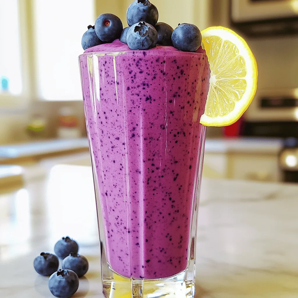 Für den perfekten Blaubeer-Zitronen-Protein-Smoothie benötigst du: - 1 Tasse frische oder gefrorene Blaubeeren - 1 mittelgroße Banane - 1 Tasse ungesüßte Mandelmilch (oder jede Milch deiner Wahl) - 1 Portion Vanille-Protein-Pulver - 1 Esslöffel frisch gepresster Zitronensaft - 1 Esslöffel Honig oder Ahornsirup (optional, für extra Süße) - 1/2 Teelöffel Vanilleextrakt - Eine Handvoll Spinat oder Grünkohl (optional, für zusätzliche Nährstoffe) - Eiswürfel (optional, für einen cremigeren Smoothie) Dieser Smoothie ist nicht nur lecker, sondern auch gesund. Hier sind einige Vorteile der Zutaten: - Blaubeeren sind reich an Antioxidantien. Sie helfen, die Zellen zu schützen. - Bananen liefern dir schnelle Energie und sind gut für die Verdauung. - Mandelmilch hat wenig Kalorien und ist eine gute Calciumquelle. - Vanille-Protein-Pulver unterstützt den Muskelaufbau und die Regeneration. - Zitronensaft bringt Frische und enthält viel Vitamin C. - Honig oder Ahornsirup bieten natürliche Süße und haben zusätzliche Nährstoffe. - Spinat oder Grünkohl sind voll mit Vitaminen und Mineralstoffen. - Eiswürfel sorgen für eine erfrischende, cremige Konsistenz. Du kannst diesen Smoothie nach deinem Geschmack anpassen. Hier sind einige Ideen: - Für mehr Protein: Füge griechischen Joghurt hinzu. - Für eine tropische Note: Ersetze die Banane durch Ananas oder Mango. - Für mehr Ballaststoffe: Gib einen Esslöffel Chiasamen oder Leinsamen dazu. - Für einen schokoladigen Geschmack: Verwende Schokoladen-Protein-Pulver. - Für vegane Optionen: Ersetze Honig durch Agavendicksaft oder lasse ihn ganz weg. Diese Variationen machen deinen Smoothie immer wieder neu und spannend! Zuerst waschen Sie die Blaubeeren gut. Wenn Sie gefrorene Blaubeeren verwenden, lassen Sie sie kurz auftauen. Schneiden Sie die Banane in Stücke. Für den besten Geschmack nutzen Sie frische Zutaten, wenn möglich. Messen Sie die Mandelmilch ab und stellen Sie alle Zutaten bereit. Dies macht den Mixprozess schneller und einfacher. Wählen Sie einen guten Mixer für Ihren Smoothie. Beginnen Sie mit den weicheren Zutaten wie Bananen und Blaubeeren. Fügen Sie die Mandelmilch hinzu, damit alles gut vermischt wird. Mixen Sie zuerst auf niedriger Stufe. So zerkleinern Sie die festen Zutaten besser. Nach ein paar Sekunden erhöhen Sie die Geschwindigkeit. Mixen Sie, bis die Mischung glatt und cremig ist. Wenn nötig, fügen Sie Eiswürfel hinzu. Mixen Sie erneut, um eine dickere Textur zu erzielen. Probieren Sie Ihren Smoothie, bevor Sie ihn servieren. Wenn er nicht süß genug ist, fügen Sie etwas Honig oder Ahornsirup hinzu. Mixen Sie erneut, um die Süße gleichmäßig zu verteilen. Für eine dickere Konsistenz können Sie mehr gefrorene Blaubeeren oder Bananen hinzufügen. Mögen Sie es dünner? Geben Sie einfach mehr Mandelmilch hinzu. Experimentieren Sie mit der Textur, bis Sie zufrieden sind. Diese Tipps helfen, Ihren Blaubeer-Zitronen-Protein-Smoothie perfekt zu machen. Wählen Sie ein Proteinpulver, das gut schmeckt. Vanille passt perfekt zu Blaubeeren und Zitrone. Achten Sie auf die Zutaten. Vermeiden Sie Zucker und künstliche Zusatzstoffe. Bio-Optionen sind eine tolle Wahl. Sie bieten oft bessere Nährstoffe. Wenn Sie pflanzlich leben, suchen Sie nach Erbsen- oder Reisprotein. Diese sind leicht verdaulich und lecker. Gefrorene Blaubeeren sind eine praktische Option. Sie sind oft reifer und süßer als frische. Sie geben dem Smoothie eine kühle, cremige Textur. Verwenden Sie sie direkt aus dem Gefrierfach. Lassen Sie sie nicht auftauen, um die Kälte zu behalten. Wenn Sie frische Blaubeeren verwenden, fügen Sie etwas Eis hinzu. So bleibt der Smoothie erfrischend und dick. Die Konsistenz Ihres Smoothies ist wichtig. Mögen Sie ihn dick oder dünn? Für eine dicke Mischung fügen Sie weniger Milch hinzu. Möchten Sie ihn flüssiger? Dann geben Sie mehr Milch oder Wasser dazu. Eiswürfel sorgen für Extra-Kühle. Probieren Sie den Smoothie, während Sie mixen. So finden Sie die perfekte Textur. Wenn Sie ihn cremiger wollen, fügen Sie mehr Banane hinzu. {{image_4}} Es gibt viele Optionen, um deinen Blaubeer-Zitronen-Protein-Smoothie zu variieren. Du kannst zum Beispiel Erdnussbutter oder Mandelbutter hinzufügen. Das gibt einen tollen Geschmack und mehr Protein. Auch ein wenig Zimt kann die Aromen aufpeppen. Wenn du es fruchtiger magst, probiere frische Erdbeeren oder Himbeeren. Diese Früchte passen gut zu Blaubeeren und sorgen für eine süße Note. Für eine vegane Version des Smoothies kannst du pflanzliches Proteinpulver verwenden. Erbsenprotein oder Reisprotein sind tolle Alternativen. Sie liefern die nötigen Nährstoffe ohne tierische Produkte. Auch Chiasamen oder Hanfsamen sind gute Optionen. Sie fügen gesunde Fette und Ballaststoffe hinzu. So bleibt dein Smoothie lecker und nahrhaft. Um noch mehr Nährstoffe zu bekommen, kannst du Superfoods hinzufügen. Spirulina ist eine grüne Alge, die voller Vitamine ist. Auch Chia- oder Leinsamen sind super Ergänzungen. Sie geben dir zusätzlich Omega-3-Fettsäuren. Maca-Pulver ist ein weiteres tolles Superfood. Es hat einen nussigen Geschmack und unterstützt die Energie. Diese Zusätze machen deinen Smoothie noch gesünder und interessanter. Wenn Sie den Blaubeer-Zitronen-Protein-Smoothie nicht sofort trinken, können Sie ihn im Kühlschrank aufbewahren. Gießen Sie den Smoothie in einen luftdichten Behälter. So bleibt er frisch und lecker. Der Smoothie hält sich etwa 1 bis 2 Tage im Kühlschrank. Vor dem Trinken, schütteln oder rühren Sie ihn gut durch. Die Zutaten können sich absetzen, aber das ist normal. Einfrieren ist eine tolle Methode, um Ihren Smoothie länger haltbar zu machen. Gießen Sie den Smoothie in Eiswürfelformen oder in kleine Behälter. So haben Sie Portionsgrößen, die leicht zu nutzen sind. Um den Smoothie zu genießen, nehmen Sie einfach eine Portion heraus und lassen Sie ihn im Kühlschrank auftauen. Sie können ihn auch direkt im Mixer mit etwas frischer Milch mixen. So erhalten Sie einen erfrischenden Drink. Die Haltbarkeit des Smoothies hängt von den Zutaten ab. Frische Früchte und Milchprodukte verderben schneller. Gefrorene Zutaten verlängern die Haltbarkeit. Achten Sie immer auf den Geruch und das Aussehen des Smoothies. Wenn er seltsam riecht oder sich die Farbe verändert hat, werfen Sie ihn weg. Sicherheit geht vor! Genießen Sie den Blaubeer-Zitronen-Protein-Smoothie frisch oder gefroren, um die besten Nährstoffe zu nutzen. Für das volle Rezept schauen Sie sich die vollständige Anleitung an. Ein Blaubeer-Zitronen-Protein-Smoothie hat ungefähr 300 Kalorien. Die genaue Zahl kann variieren. Es hängt von den Zutaten ab, die Sie wählen. Wenn Sie Honig oder zusätzliche Zutaten hinzufügen, erhöht sich die Kalorienzahl. Dieser Smoothie ist eine gesunde Wahl. Er liefert viele Nährstoffe und hält Sie satt. Ja, Sie können den Smoothie ohne Proteinpulver machen. Der Smoothie bleibt lecker und nahrhaft. Sie verlieren etwas Protein, aber Sie können andere Zutaten hinzufügen. Zum Beispiel können Sie griechischen Joghurt verwenden. Das gibt Ihnen einen ähnlichen Proteinboost. Auch Nüsse oder Samen sind gute Optionen. Wenn Sie keine Mandelmilch mögen, gibt es viele Alternativen. Sie können Sojamilch, Hafermilch oder Kokosnussmilch verwenden. Jede Milch hat einen anderen Geschmack. Achten Sie auf ungesüßte Varianten, um Zucker zu vermeiden. Experimentieren Sie, um Ihre Lieblingskombination zu finden. Sie können auch Wasser verwenden, wenn Sie es einfacher mögen. Für die vollständige Rezeptanleitung schauen Sie sich das Rezept an. Ein Blaubeer-Zitronen-Protein-Smoothie ist lecker und gesund. Wir haben die besten Zutaten und Variationen besprochen. Die Schritt-für-Schritt-Anleitung hilft dir, den perfekten Smoothie zu machen. Ich habe Tipps gegeben, wie du die Konsistenz und Süße anpassen kannst. Denke daran, dein Smoothie richtig zu lagern. So bleibt er frisch. Experimentiere mit verschiedenen Zutaten und genieße deinen Smoothie. Er ist mehr als ein Getränk, er ist ein Genuss.