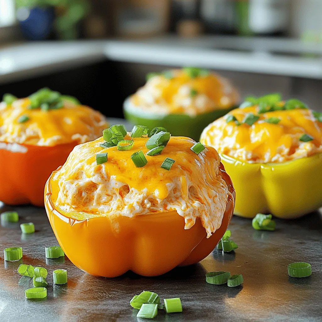 Buffalo Chicken Stuffed Peppers Einfaches Rezept