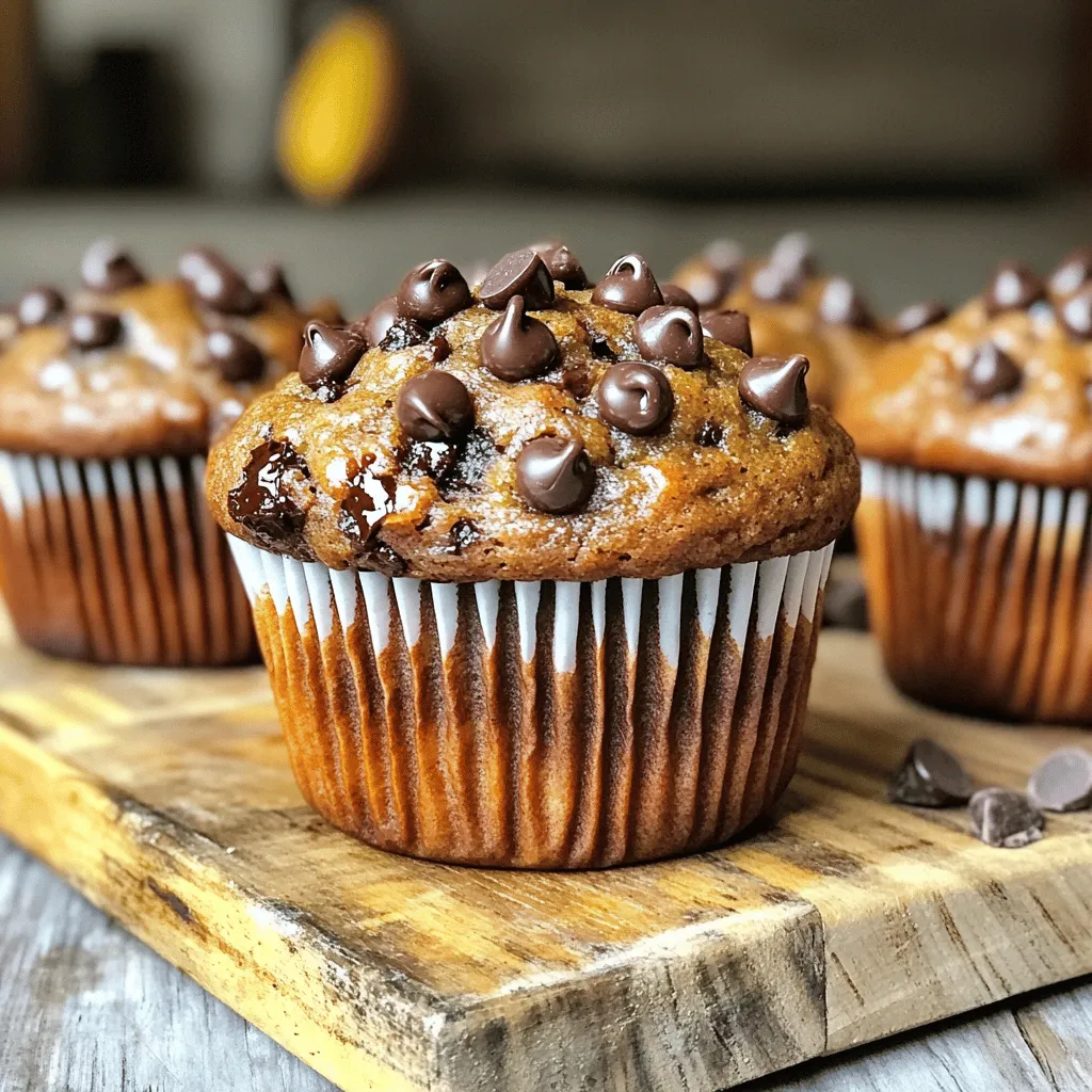 Die Hauptzutaten sind einfach und gesund. Sie brauchen: - 2 reife Bananen, püriert - 80 ml Honig oder Ahornsirup - 60 ml ungesüßtes Apfelmus - 1 großes Ei - 1 Teelöffel Vanilleextrakt - 120 g Vollkornmehl - 50 g ungesüßtes Kakaopulver - 1 Teelöffel Natron - 1/2 Teelöffel Backpulver - 1/4 Teelöffel Salz - 90 g Zartbitterschokoladenstückchen (bevorzugt 70% Kakao) - 30 g gehackte Walnüsse (optional) Diese Zutaten machen die Muffins lecker und nahrhaft. Die Bananen geben Feuchtigkeit und Süße. Vollkornmehl liefert Ballaststoffe. Für eine gesündere Variante können Sie andere Süßungsmittel verwenden. Einige gute Optionen sind: - Stevia - Kokosblütenzucker - Dattelpaste Diese Alternativen haben weniger Einfluss auf den Blutzuckerspiegel. Sie bieten auch zusätzliche Nährstoffe. Experimentieren Sie mit den Mengen, um den Geschmack zu finden, der Ihnen gefällt. Reife Bananen sind der Schlüssel zu köstlichen Muffins. Achten Sie auf: - Gelbe Schale mit braunen Punkten - Weiche Textur Vermeiden Sie grüne oder sehr braune Bananen. Je reifer die Banane, desto süßer ist der Geschmack. Reife Bananen pürieren sich leichter und verbessern die Konsistenz der Muffins. Für das vollständige Rezept, schauen Sie sich die [Full Recipe] an. Zuerst heizen Sie Ihren Ofen auf 175°C vor. Dies sorgt dafür, dass die Muffins gleichmäßig backen. Nehmen Sie eine Muffinform und legen Sie diese mit Papierförmchen aus. Alternativ können Sie die Form leicht einfetten. So lassen sich die Muffins leicht entnehmen. In einer großen Rührschüssel geben Sie die pürierten Bananen. Fügen Sie 80 ml Honig oder Ahornsirup hinzu. Dann kommen 60 ml ungesüßtes Apfelmus dazu, gefolgt von einem großen Ei und 1 Teelöffel Vanilleextrakt. Mischen Sie alles gut, bis die Mischung schön glatt ist. Diese feuchten Zutaten sind wichtig, damit die Muffins saftig bleiben. In einer separaten Schüssel vermengen Sie die trockenen Zutaten. Nehmen Sie 120 g Vollkornmehl, 50 g ungesüßtes Kakaopulver, 1 Teelöffel Natron, 1/2 Teelöffel Backpulver und 1/4 Teelöffel Salz. Mischen Sie diese Zutaten gut durch. Nun fügen Sie die trockenen Zutaten nach und nach zur feuchten Mischung hinzu. Rühren Sie vorsichtig, bis alles gerade so zusammenkommt. Achten Sie darauf, nicht zu viel zu rühren. So bleiben die Muffins fluffig und leicht. Jetzt können Sie 90 g Zartbitterschokoladenstückchen und 30 g gehackte Walnüsse (wenn gewünscht) vorsichtig unterheben. Verteilen Sie den Teig gleichmäßig in der Muffinform und füllen Sie jede Vertiefung etwa zu 3/4. Jetzt sind Sie bereit für die Backzeit. Für das vollständige Rezept, schauen Sie sich die [Full Recipe] an. Um deine Muffins fluffig zu halten, ist es wichtig, die Zutaten nicht zu übermischen. Wenn du die trockenen Zutaten zu der feuchten Mischung gibst, rühre nur so lange, bis alles gerade so vermischt ist. Klumpen sind okay! Auch das richtige Mehl hilft. Nutze Vollkornmehl, denn es gibt den Muffins Struktur. Zudem ist es wichtig, die Muffins nicht zu lange zu backen. Wenn ein Zahnstocher sauber herauskommt, sind sie fertig. Du kannst das Rezept leicht anpassen. Zum Beispiel, wenn du weniger süß magst, kannst du den Honig oder Sirup reduzieren. Wenn du mehr Schokolade willst, füge zusätzliche Schokoladenstückchen hinzu. Du kannst auch verschiedene Nüsse verwenden oder Trockenfrüchte wie Rosinen oder Cranberries einmischen. Sei kreativ und finde deinen eigenen Geschmack! Wenn du Reste hast, gibt es viele tolle Snack-Ideen. Du kannst die Muffins leicht aufschneiden und mit etwas Joghurt oder Frischkäse bestreichen. Eine andere Idee ist, die Muffins in Stücke zu schneiden und sie in einen Obstsalat zu mischen. So bekommst du einen leckeren und gesunden Snack. Diese Muffins sind perfekt für das Frühstück oder als Snack für zwischendurch. Für das vollständige Rezept schau dir [Full Recipe] an. {{image_4}} Um gesunde Schokoladen-Bananen-Muffins vegan zu machen, ersetzen Sie das Ei. Verwenden Sie 1 Esslöffel Leinsamenmehl und 3 Esslöffel Wasser. Lassen Sie die Mischung 5 Minuten ruhen. Das sorgt für eine ähnliche Bindung. Nutze ungesüßtes Apfelmus und pflanzliche Milch. So bleibt der Muffin saftig und lecker. Für glutenfreie Muffins nutzen Sie glutenfreies Mehl. Es gibt viele tolle Mischungen im Handel. Achten Sie darauf, dass das Mehl beim Backen gut aufgeht. Fügen Sie etwas mehr Backpulver hinzu, um die fluffige Textur zu erreichen. So genießen Sie Ihre Muffins ohne Gluten. Fügen Sie Nüsse oder Trockenfrüchte hinzu, um den Muffins mehr Geschmack zu geben. Walnüsse oder Mandeln passen gut zu dem Schokoladengeschmack. Trockenfrüchte wie Cranberries oder Rosinen sorgen für eine süße Note. Diese Zusätze machen die Muffins interessanter und gesünder. Experimentieren Sie mit verschiedenen Kombinationen und finden Sie Ihre Lieblingsversion! Die besten Muffins bleiben frisch, wenn Sie sie richtig lagern. Bewahren Sie die Muffins in einem luftdichten Behälter auf. Stellen Sie den Behälter an einem kühlen, trockenen Ort auf. Vermeiden Sie direkte Sonneneinstrahlung, da dies die Muffins austrocknen kann. Wenn Sie sie länger aufbewahren möchten, können Sie sie auch im Kühlschrank lagern. Im Kühlschrank bleiben die gesunden Schokoladen-Bananen-Muffins etwa eine Woche frisch. Wenn Sie die Muffins länger aufbewahren wollen, ist der Gefrierschrank die beste Wahl. Eingefroren halten sie bis zu drei Monate. Wickeln Sie die Muffins gut in Frischhaltefolie ein, bevor Sie sie in einen gefrierfesten Beutel legen. So vermeiden Sie Gefrierbrand und die Muffins bleiben saftig. Wenn Ihre Muffins nicht mehr frisch sind, können Sie sie auffrischen. Heizen Sie den Ofen auf 150°C vor. Legen Sie die Muffins auf ein Backblech und backen Sie sie für etwa 5-10 Minuten. Dies hilft, die Feuchtigkeit zurückzubringen und macht sie wieder lecker. Eine andere Möglichkeit ist, sie kurz in die Mikrowelle zu legen. Stellen Sie die Mikrowelle auf mittlere Leistung und erwärmen Sie die Muffins für 10-15 Sekunden. So schmecken sie fast wie frisch gebacken. Um die Muffins zuckerfrei zu machen, verwenden Sie einfach reife Bananen. Sie bringen natürliche Süße. Sie können auch Datteln pürieren und diese einfügen. Das gibt einen tollen Geschmack und bleibt gesund. Vermeiden Sie Zuckerersatzstoffe, da diese oft ungesund sind. Achten Sie darauf, dass andere Zutaten keinen Zucker enthalten. Ja, Sie können Apfelmus anstelle von Banane nutzen. Apfelmus bringt Feuchtigkeit und einen milden Geschmack. Die Muffins werden aber weniger süß sein. Verwenden Sie ungesüßtes Apfelmus für die beste Wirkung. Es funktioniert gut in vielen Rezepten. Die Textur wird ähnlich bleiben, aber Bananen verleihen mehr Geschmack. Die Muffins halten sich bis zu fünf Tage im Kühlschrank. Lagern Sie sie in einem luftdichten Behälter. Sie bleiben frisch und lecker. Sie können die Muffins auch einfrieren. In einem Gefrierbeutel halten sie bis zu drei Monate. Lassen Sie sie einfach bei Raumtemperatur auftauen. So genießen Sie sie immer frisch! Die gesunden Schokoladen-Bananen-Muffins sind einfach und lecker. Wir haben frische Zutaten, alternative Süßungsmittel und Tipps für reife Bananen betrachtet. Die Schritt-für-Schritt-Anleitung hilft dir bei der Zubereitung. Mit unseren Tipps bleiben die Muffins fluffig, und du kannst sie leicht anpassen. Variationen machen die Muffins vielseitig. Auch die Lagerung ist wichtig für die Frische. Insgesamt sind diese Muffins eine großartige Wahl für einen schnellen Snack oder ein Frühstück. Probiere es aus und genieße diese leckere, gesunde Leckerei!
