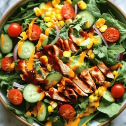 BBQ Ranch Chicken Salad Lecker und Frisch Genießen