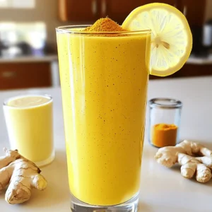 - 1 gefrorene Banane - 1 Tasse Mandelmilch (oder Milch nach Wahl) - 1 Esslöffel frischer Ingwer, gerieben - 1 Teelöffel gemahlener Kurkuma - 1 Esslöffel Honig (oder Ahornsirup) - Saft von 1 Zitrone - 1/2 Teelöffel Zimt - Eine Prise schwarzer Pfeffer - Eiswürfel (optional) Die Zutaten für den Zitronen-Ingwer-Kurkuma-Smoothie sind einfach und frisch. Die gefrorene Banane macht den Smoothie cremig und süß. Mandelmilch gibt einen sanften Geschmack. Frischer Ingwer bringt eine scharfe Note. Gemahlener Kurkuma hat viele Vorteile für die Gesundheit. Honig oder Ahornsirup süßen den Smoothie nach deinem Geschmack. Der Saft von einer Zitrone gibt einen frischen Kick. Zimt bringt Wärme und Tiefe. Eine Prise schwarzer Pfeffer hilft, die Vorteile des Kurkumas zu verbessern. Eiswürfel sind optional, aber sie kühlen den Smoothie gut. Du kannst auch andere Milch verwenden, die du magst. Die Kombination dieser Zutaten ergibt einen leckerer Smoothie, der dir Energie gibt. Du fühlst dich nach dem Trinken frisch und bereit für den Tag. Wenn du mehr über die Zubereitung erfahren willst, schau dir das Full Recipe an. Um einen großartigen Smoothie zu machen, bereite zuerst die Zutaten vor. Reibe den frischen Ingwer. Das gibt deinem Smoothie einen tollen Geschmack. Friere eine Banane über Nacht ein. Eine gefrorene Banane sorgt für eine cremige Konsistenz. Sammle alle anderen Zutaten bereit. Du brauchst Mandelmilch, Kurkuma, Honig und Zimt. Ein Spritzer Zitronensaft bringt Frische. Vergiss nicht den schwarzen Pfeffer. Er hilft, die Vorteile von Kurkuma zu nutzen. Jetzt wird es spannend! Nimm einen Mixer und füge die gefrorene Banane, Mandelmilch, geriebenen Ingwer, gemahlenen Kurkuma, Honig, Zitronensaft, Zimt und schwarzen Pfeffer hinzu. Mixe das Ganze gut durch. Mixe für etwa 1 bis 2 Minuten. Du willst eine glatte und cremige Mischung. Wenn du es kälter magst, füge ein paar Eiswürfel hinzu und mixe nochmals. Probiere den Smoothie. Wenn du mehr Süße möchtest, füge etwas mehr Honig hinzu. Mische kurz, um alles gut zu vermengen. Gieße den Smoothie in ein Glas und genieße ihn sofort. Für die genauen Mengen und Schritte kannst du das Full Recipe ansehen. Um den perfekten Lemon Ginger Turmeric Smoothie zu machen, ist der Mixer wichtig. Ich empfehle, den Mixer auf hohe Geschwindigkeit einzustellen. So wird alles gut gemischt. Achte darauf, die festen Zutaten zuerst hinzuzufügen, gefolgt von der Flüssigkeit. So vermeidest du Klumpen. Wenn du nach 30 Sekunden Klumpen siehst, halte kurz an und rühre um. Die Süße des Smoothies ist wichtig. Du kannst Honig oder Ahornsirup verwenden. Fange mit einem Esslöffel an und probiere dann. Füge mehr hinzu, falls nötig. Du kannst auch zusätzliche Gewürze hinzufügen. Eine Prise Muskatnuss oder Vanille kann den Geschmack verbessern. Experimentiere mit anderen Zutaten wie Spinat oder Mango. Das macht den Smoothie noch spannender. Für den besten Geschmack und die beste Konsistenz, genieße deinen Smoothie frisch, kurz nach der Zubereitung. Schau dir auch das [Full Recipe] an, um alle Schritte zu sehen. {{image_4}} Um deinen Smoothie aufregender zu gestalten, kannst du weitere Obst- und Gemüsesorten hinzufügen. Mango ist eine hervorragende Ergänzung. Sie bringt eine süße Note und viele Vitamine. Auch Spinat passt gut dazu. Er fügt Nährstoffe hinzu, ohne den Geschmack stark zu verändern. Du kannst sogar einen Mix aus verschiedenen Früchten ausprobieren. Das macht deinen Smoothie bunt und gesund. Wenn du eine vegane Option bevorzugst, ist das einfach. Ersetze die Milch durch Pflanzenmilch wie Hafer- oder Kokosmilch. Auch die Süße kannst du anpassen. Statt Honig kannst du Agavendicksaft oder Ahornsirup verwenden. Diese Alternativen sind lecker und gesund. So genießt jeder den Smoothie, egal welche Diät er verfolgt. Der Lemon Ginger Turmeric Smoothie ist köstlich frisch. Wenn Sie Reste haben, lagern Sie ihn im Kühlschrank. Er hält sich dort etwa 24 Stunden. Nach dieser Zeit kann der Geschmack beeinträchtigt werden. Um den Smoothie zu lagern, verwenden Sie einen luftdichten Behälter. So bleibt er frisch und lecker. Wenn Sie den Smoothie länger aufbewahren möchten, frieren Sie ihn ein. Gießen Sie ihn in einen gefrierfesten Behälter. Er kann bis zu einem Monat eingefroren werden. Zum Verzehr nehmen Sie ihn einfach aus dem Gefrierfach. Lassen Sie ihn über Nacht im Kühlschrank auftauen oder benutzen Sie die Mikrowelle. Um Zeit zu sparen, können Sie die Zutaten im Voraus vorbereiten. Schälen und reiben Sie den Ingwer vor. Auch die Banane können Sie einfrieren, damit sie immer bereit ist. Lagern Sie die vorbereiteten Zutaten in separaten Behältern. So sparen Sie Zeit, wenn Sie Ihren Smoothie machen möchten. Batch-Cooking ist eine großartige Idee. Sie können mehrere Portionen auf einmal zubereiten. Machen Sie einen großen Smoothie und teilen Sie ihn in Portionen auf. Füllen Sie die Portionen in Beutel oder Behälter. Frieren Sie sie ein, um sie später zu genießen. So haben Sie immer einen gesunden Snack zur Hand. Für das vollständige Rezept, schauen Sie sich den Full Recipe an. Kurkuma hat viele Gesundheitsvorteile. Es ist bekannt für seine antioxidativen Eigenschaften. Diese helfen, Zellen vor Schäden zu schützen. Kurkuma wirkt auch entzündungshemmend. Das bedeutet, es kann Schmerzen und Entzündungen lindern. Einige Studien zeigen, dass Kurkuma das Immunsystem stärkt. Es kann auch die Verdauung unterstützen und die Hautgesundheit fördern. Ja, du kannst das Rezept anpassen! Wenn du keinen Honig magst, nimm Ahornsirup. Du kannst auch andere Milch verwenden, wie Soja- oder Hafermilch. Füge mehr Früchte hinzu, um den Geschmack zu verändern. Mango oder Spinat sind tolle Optionen. Experimentiere mit verschiedenen Gewürzen wie Muskatnuss oder Chia-Samen. Ja, der Smoothie ist gut für Kinder. Achte darauf, den Ingwer weniger stark zu machen. Das macht ihn milder im Geschmack. Kinder ab 3 Jahren können ihn genießen. Für jüngere Kinder solltest du die Zutaten anpassen. Verwende weniger Zitronensaft oder Honig. So bleibt der Smoothie süß und lecker. Dieser Smoothie ist einfach zuzubereiten und sehr gesund. Wir haben leckere Zutaten wie Banane, Ingwer und Kurkuma verwendet. Ich zeigte dir die besten Techniken zum Mixen und wie du Variationen erstellen kannst. Zudem gab es Tipps zur Aufbewahrung und häufige Fragen. Du kannst das Rezept ganz einfach anpassen. Probiere verschiedene Früchte aus und finde deinen Favoriten. Mahlzeiten sollten gut schmecken und gesund sein. Mit diesem Smoothie bist du bestens vorbereitet.