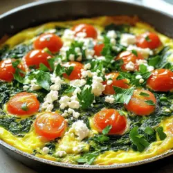 Schnelle Spinat-Frittata Einfache und gesunde Mahlzeit