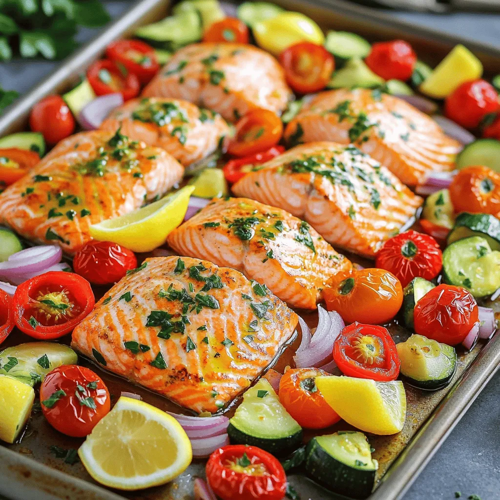 Sheet Pan Salmon and Veggies Einfache und schmackhafte Mahlzeit