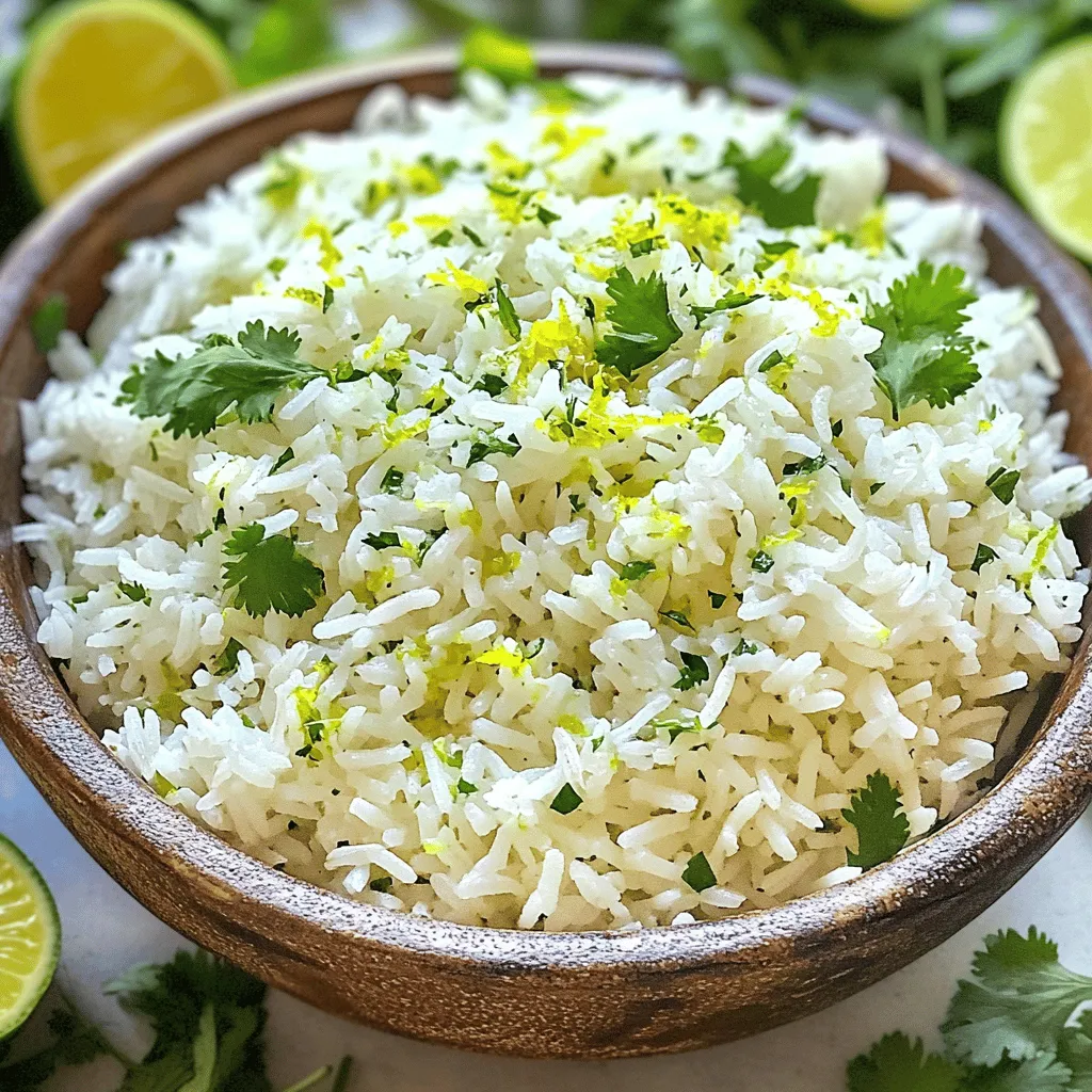 - 1 Tasse Langkornreis - 2 Tassen Gemüsebrühe - 1/4 Tasse frischer Koriander, fein gehackt Cilantro Lime Rice ist einfach und lecker. Die Hauptzutaten machen den Geschmack frisch und lebendig. Langkornreis ist perfekt, weil er gut kocht und fluffig bleibt. Gemüsebrühe gibt dem Reis viel mehr Geschmack. Der frische Koriander bringt die Aromen zusammen und sorgt für einen tollen Duft. - 2 Esslöffel Limettensaft - Schale von 1 Limette - 1 Esslöffel Olivenöl - 1 Teelöffel Knoblauchpulver - 1/2 Teelöffel Kreuzkümmel - Salz und Pfeffer nach Geschmack Die weiteren Zutaten sind wichtig für den perfekten Geschmack. Limettensaft und Lime-Schale geben Frische und eine spritzige Note. Olivenöl sorgt für eine sanfte Textur. Knoblauchpulver und Kreuzkümmel bringen Wärme und Tiefe. Vergessen Sie nicht, mit Salz und Pfeffer zu würzen, um den Geschmack abzurunden. Mit diesen Zutaten haben Sie die Basis für einen köstlichen Koriander-Limetten-Reis. Die Zubereitung ist einfach und schnell. Für die vollständige Anleitung schauen Sie sich das Full Recipe an. - Reis abspülen: Spüle den Reis unter kaltem Wasser ab. Dies hilft, die Stärke zu entfernen. Ein klarer Wasserfluss zeigt, dass der Reis bereit ist. Dies macht den Reis fluffiger und lockerer. - Brühe hinzufügen: Gib den abgespülten Reis in einen mittelgroßen Topf. Füge 2 Tassen Gemüsebrühe hinzu. Das bringt Geschmack und macht den Reis noch besser. - Aufkochen und köcheln lassen: Stell den Herd auf mittlere bis hohe Hitze. Bringe die Mischung zum Kochen. Wenn es kocht, reduziere die Hitze. Decke den Topf ab und lass den Reis 18-20 Minuten köcheln. - Dämpfen lassen: Nach dem Köcheln nimm den Topf vom Herd. Lass ihn für 5 Minuten zugedeckt stehen. So kann der Reis weiter dämpfen und wird noch zarter. - Zutaten hinzufügen: Nimm eine Gabel und löse den Reis auf. Füge jetzt das Olivenöl, Limettensaft, Limettenschale, Knoblauchpulver, Kreuzkümmel, Salz und Pfeffer hinzu. Diese Zutaten bringen frische Aromen in den Reis. - Alles gut vermengen: Rühre den gehackten Koriander gut unter. Mische alles gleichmäßig, damit die Aromen gut verteilt sind. Probiere die Mischung und passe den Geschmack nach Bedarf an. Für die gesamte Zubereitung kannst du das [Full Recipe] nutzen. - Wasser-Abspül-Technik: Spülen Sie den Reis gut ab. Dies entfernt die Stärke. So bleibt der Reis locker und fluffig. Verwenden Sie kaltes Wasser, bis es klar ist. - Die richtige Hitze: Kochen Sie den Reis zuerst auf hoher Hitze. Wenn das Wasser sprudelt, reduzieren Sie die Hitze. Lassen Sie den Reis auf niedriger Hitze köcheln. So wird der Reis gleichmäßig gar. - Alternative Zutaten: Sie können Quinoa anstelle von Reis verwenden. Dies gibt eine neue Textur und einen anderen Geschmack. Außerdem können Sie Limettensaft durch Zitronensaft ersetzen. - Vegane Optionen: Der Reis ist bereits vegan. Verwenden Sie Gemüsebrühe für mehr Geschmack. Fügen Sie mehr Gemüse wie Paprika oder Erbsen hinzu, um den Reis bunt und nährstoffreich zu machen. - Beilagenideen: Servieren Sie den Reis mit gegrilltem Gemüse. Auch guacamole oder Salsa passen gut dazu. - Kombinationen mit anderen Gerichten: Dieser Reis passt hervorragend zu Tacos oder Burritos. Sie können ihn auch als Beilage zu einem Salat verwenden. Für die vollständige Zubereitung und weitere Tipps schauen Sie sich das [Full Recipe] an. {{image_4}} Möchten Sie mehr Proteine in Ihrem Gericht? Fügen Sie Bohnen hinzu! Schwarze Bohnen oder Kidneybohnen passen gut. Sie machen den Reis nahrhafter und sättigender. Bohnen sind auch eine fettarme Alternative. Sie sind reich an Ballaststoffen und gut für die Gesundheit. Lust auf etwas Schärfe? Fügen Sie gehackte Jalapeños hinzu. Sie geben dem Reis einen tollen Kick. Experimentieren Sie auch mit Gewürzmischungen. Paprika oder Cayennepfeffer sind gute Optionen. So wird Ihr Reis noch geschmackvoller und aufregender. Für eine vegetarische oder vegane Variante können Sie frisches Gemüse hinzufügen. Paprika, Zucchini oder Erbsen sind großartige Ideen. Diese Zutaten bringen Farbe und Geschmack. Auch die Auswahl der Reisarten ist wichtig. Verwenden Sie braunen Reis oder Quinoa für mehr Nährstoffe. So machen Sie Ihr Gericht noch gesundheitsbewusster. Sie können diese Variationen leicht in das Rezept integrieren, das Sie in der [Full Recipe] finden. Um Koriander-Limetten-Reis frisch zu halten, benutze eine Kühlbox oder den Kühlschrank. Der Reis bleibt mehrere Tage haltbar. Stelle sicher, dass der Reis in einem luftdichten Behälter ist. So bleibt er länger lecker und frisch. Wenn du Reste hast, genieße sie an einem anderen Tag. Für die beste Erwärmung erwärmst du den Reis in der Mikrowelle. Füge einen Esslöffel Wasser hinzu, um ihn feucht zu halten. Decke den Behälter ab, damit der Dampf den Reis nicht austrocknet. Alternativ kannst du ihn in einer Pfanne erwärmen. Füge etwas Olivenöl hinzu, um den Reis wieder lebendig zu machen. Wenn du Reste hast, kannst du sie in Burritos oder Tacos verwenden. Er passt auch gut zu Salaten oder als Füllung für Gemüse. Der Koriander-Limetten-Reis ist sehr vielseitig und bringt Geschmack in viele Gerichte. Koriander-Limetten-Reis bleibt im Kühlschrank etwa 4 bis 5 Tage frisch. Um die Qualität zu sichern, lagern Sie ihn in einem luftdichten Behälter. Achten Sie darauf, dass der Reis gut abgekühlt ist, bevor Sie ihn in den Kühlschrank stellen. So vermeiden Sie Bakterienwachstum und erhalten den besten Geschmack. Ja, Sie können gefrorenen Reis verwenden. Es ist wichtig, den Reis gut zu kochen, bevor Sie ihn einfrieren. Teilen Sie den gekochten Reis in Portionen auf. Verwenden Sie luftdichte Behälter oder Gefrierbeutel, um ihn einzufrieren. So bleibt er bis zu 6 Monate frisch. Zum Auftauen legen Sie den gefrorenen Reis einfach für einige Stunden in den Kühlschrank. Koriander-Limetten-Reis ergänzt viele Gerichte perfekt. Er passt gut zu gegrilltem Fleisch, wie Hähnchen oder Fisch. Sie können ihn auch zu Tacos oder Burritos servieren. Dieser Reis bringt frische Aromen in jedes Menü. Kombinieren Sie ihn mit Bohnen für eine gesunde Mahlzeit oder genießen Sie ihn als Beilage zu Salaten. - Beste Rezept-Webseiten für Koriander-Limetten-Reis: Schauen Sie auf beliebten Kochseiten wie „Chefkoch“ oder „Lecker“ nach. Dort finden Sie tolle Variationen und Tipps. - Ist dieser Reis glutenfrei? Ja, Koriander-Limetten-Reis ist glutenfrei, wenn Sie glutenfreie Brühe verwenden. Achten Sie darauf, alle Zutaten zu prüfen, um sicherzustellen, dass sie kein Gluten enthalten. Koriander-Limetten-Reis ist einfach und lecker. Die Hauptzutaten bieten frischen Geschmack. In der Schritt-für-Schritt-Anleitung lernst du, wie du ihn perfekt zubereitest. Mit nützlichen Tipps kannst du den Reis variieren und anpassen. Egal ob mit Bohnen oder pikant, die Möglichkeiten sind endlos. Vergiss nicht, die Reste richtig aufzubewahren. So bleibt der Reis lange frisch. Experimentiere mit Ideen für Beilagen und genieße deinen Koriander-Limetten-Reis in verschiedenen Varianten. Jetzt bist du bereit, ihn auszuprobieren!