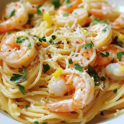 Lemon Garlic Shrimp Pasta Schnelle und köstliche Mahlzeit
