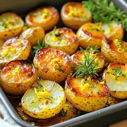 Zitronen-Knoblauch-Röstkartoffeln Köstliche Beilage