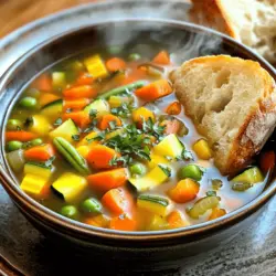 Einfache One-Pot Gemüsesuppe Frisch und Lecker
