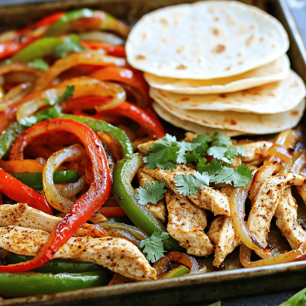 - 450 g Hähnchenbrustfilets, entbeint und ohne Haut, in Streifen geschnitten - 1 rote Paprika, in Streifen geschnitten - 1 grüne Paprika, in Streifen geschnitten - 1 gelbe Zwiebel, in Streifen geschnitten - 3 Esslöffel Olivenöl - 2 Teelöffel Chilipulver - 1 Teelöffel Kreuzkümmel - 1 Teelöffel geräuchertes Paprika - ½ Teelöffel Knoblauchpulver - ½ Teelöffel Zwiebelpulver - Salz und Pfeffer nach Geschmack Diese Zutaten sind die Basis für leckere Fajitas. Das Hähnchen liefert viel Protein. Die Paprika und die Zwiebel bringen frische Aromen. Die Gewürze sorgen für den besonderen Kick. - Saft von 1 Limette - Frischer Koriander, gehackt (zum Garnieren) - Tortillas (zum Servieren) Der Limettensaft gibt den Fajitas einen frischen Geschmack. Frischer Koriander ist ein tolles Extra für die Garnitur. Die Tortillas sind perfekt, um alles zusammenzufalten. Wenn Sie mehr Details wünschen, können Sie das komplette Rezept [Full Recipe] einsehen. Heize deinen Ofen auf 200°C vor. Dies sorgt dafür, dass die Fajitas gleichmäßig garen. Während der Ofen sich erwärmt, schneide das Hähnchen und das Gemüse. Nimm 450 g Hähnchenbrustfilets und schneide sie in Streifen. Nimm dann eine rote, eine grüne Paprika und eine Zwiebel. Schneide alles in dünne Streifen und lege sie in eine große Schüssel. Jetzt kommt der spannende Teil: die Gewürzmischung. Gieße 3 Esslöffel Olivenöl über das Hähnchen und das Gemüse. Füge 2 Teelöffel Chilipulver, 1 Teelöffel Kreuzkümmel, 1 Teelöffel geräuchertes Paprika, ½ Teelöffel Knoblauchpulver und ½ Teelöffel Zwiebelpulver hinzu. Salze und pfeffere die Mischung nach deinem Geschmack. Drücke den Saft von 1 Limette darüber und vermenge alles gut. Achte darauf, dass jedes Stück gut beschichtet ist. Verteile die Hähnchen-Gemüse-Mischung gleichmäßig auf einem großen Backblech. Achte darauf, dass alles in einer einzigen Schicht liegt. So kann alles gleichmäßig garen. Stelle das Backblech in den vorgeheizten Ofen und backe die Fajitas für 20-25 Minuten. Achte darauf, dass das Hähnchen durchgegart und das Gemüse zart ist. Nach dem Backen kannst du frischen Koriander darüber streuen. Serviere die Fajitas mit warmen Tortillas. Wie erkenne ich, wann das Hähnchen fertig ist? Das Hähnchen sollte eine Innentemperatur von 75°C erreichen. Verwenden Sie ein Fleischthermometer, um sicherzugehen. Wenn das Hähnchen weiß und nicht mehr rosa ist, ist es ebenfalls fertig. Um Übergare zu vermeiden, achten Sie auf die Backzeit. 20 bis 25 Minuten sind ideal. Überprüfen Sie das Hähnchen nach 20 Minuten. So bleibt es saftig und zart. Der optimale Platz im Ofen ist in der Mitte. So gart das Hähnchen gleichmäßig. Wenn Sie das Blech zu nah an der oberen oder unteren Heizung platzieren, kann es ungleichmäßig garen. Für die Präsentation können Sie die Fajitas auf bunten Tellern anrichten. Fügen Sie frischen Koriander als Garnierung hinzu. Das sieht toll aus und schmeckt gut. Ideen für Beilagen sind Salsa, Guacamole und saure Sahne. Diese passen perfekt zu den Fajitas. Außerdem können Sie einen einfachen Salat dazu servieren. So wird das Dinner noch besser. Für das vollständige Rezept, schauen Sie sich das Zesty Blechpfanne Hähnchen Fajitas Rezept an. {{image_4}} Du kannst viele Gemüsesorten in deine Fajitas geben. Zucchini, Pilze oder sogar Spinat sind tolle Ergänzungen. Diese Gemüse bringen neuen Geschmack und Farbe. Sie machen deine Fajitas noch gesünder und bunter. Alternativ kannst du auch andere Proteine verwenden. Statt Hähnchen kannst du Rindfleisch oder Garnelen nehmen. Diese Optionen bringen jeweils ihren eigenen Geschmack. Sie sind ebenfalls einfach zuzubereiten und passen gut zu den Gewürzen. Wenn du es schärfer magst, füge mehr Gewürze hinzu. Chipotle-Pulver oder frische Jalapeños sind hervorragend. Diese Zutaten geben den Fajitas einen extra Kick. Du kannst auch mit der Menge der Gewürze spielen, um die Schärfe anzupassen. Für eine fleischlose Version der Fajitas kannst du Tofu oder Tempeh verwenden. Diese Proteine sind nahrhaft und nehmen die Gewürze gut an. Du kannst auch mehr Gemüse wie Kichererbsen oder schwarze Bohnen hinzufügen. Diese machen die Füllung sättigender und lecker. Um die Fajitas frisch zu halten, gibt es einige einfache Tipps. Bewahren Sie die Reste in einem luftdichten Behälter auf. So bleiben sie länger gut. Wenn Sie die Fajitas im Kühlschrank aufbewahren, sollten sie dort bis zu drei Tage haltbar sein. Für eine längere Lagerung ist der Gefrierschrank die bessere Wahl. In einem gut verschlossenen Behälter können die Fajitas bis zu drei Monate gefroren werden. Achten Sie darauf, die Fajitas in Portionen zu verpacken. So auftauen Sie nur, was Sie wirklich brauchen. Das Aufwärmen von Fajitas kann einfach und lecker sein. Die beste Methode ist, sie in einer Pfanne zu erhitzen. Geben Sie etwas Öl in die Pfanne und fügen Sie die Fajitas hinzu. Erhitzen Sie sie bei mittlerer Hitze und rühren Sie oft um. So bleibt das Gemüse knackig und das Hähnchen saftig. Eine andere Möglichkeit ist, die Reste in der Mikrowelle zu erwärmen. Legen Sie die Fajitas auf einen mikrowellengeeigneten Teller. Decken Sie sie mit einem feuchten Papiertuch ab, um sie nicht auszutrocknen. Erwärmen Sie sie in Intervallen von 30 Sekunden, bis sie heiß sind. Diese Methoden helfen, den Geschmack der Fajitas zu bewahren. Probieren Sie es aus und genießen Sie die Reste! Die Fajitas halten sich gut im Kühlschrank. Sie bleiben frisch für etwa 3 bis 4 Tage. Wichtig ist, die Fajitas in einem luftdichten Behälter zu lagern. So bleibt das Hähnchen saftig und das Gemüse knusprig. Wenn du sie länger aufbewahren möchtest, kannst du die Fajitas einfrieren. In einem geeigneten Behälter oder Beutel sind sie bis zu 3 Monate haltbar. Achte darauf, die Fajitas gut zu verpacken, damit sie nicht gefrieren. Ja, du kannst die Fajitas im Voraus zubereiten. Das spart Zeit und macht das Kochen einfacher. Du kannst das Hähnchen und das Gemüse bereits am Vortag schneiden und marinieren. Lagere sie in einem luftdichten Behälter im Kühlschrank. Du kannst auch die Gewürze und das Olivenöl schon mischen. Am Tag, an dem du die Fajitas servieren möchtest, musst du sie nur noch im Ofen backen. So hast du eine schnelle und leckere Mahlzeit. Es gibt viele Beilagen, die gut zu Fajitas passen. Hier sind einige Vorschläge: - Salsa: Frische Tomatensalsa bringt Farbe und Geschmack. - Guacamole: Cremige Avocado macht das Gericht noch besser. - Sauerrahm: Ein Klecks Sauerrahm rundet die Aromen ab. - Reis: Reis ist eine sättigende Beilage. - Bohnen: Schwarze Bohnen oder Pintobohnen ergänzen das Gericht gut. Diese Beilagen machen deine Fajitas noch köstlicher und bieten viele Geschmacksmöglichkeiten. Zusammengefasst, wir haben die wichtigsten Zutaten und Schritte für perfekte Fajitas erkundet. Wir schauten uns Gewürze, Garzeit und Servierideen an. Vergessen Sie nicht, mit Variationen zu experimentieren, um Ihre Fajitas zu personalisieren. Bewahren Sie Reste richtig auf und erwärmen Sie sie effektiv. Fajitas sind vielseitig und einfach. Viel Spaß beim Kochen und Genießen!