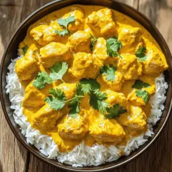 Für ein schmackhaftes Hühner-Curry benötigst du: - 500 g Hähnchenbrust, gewürfelt - 1 große Zwiebel, fein gehackt - 3 Knoblauchzehen, gehackt - 2,5 cm frischer Ingwer, gerieben - 2 Esslöffel Curry-Pulver - 1 Teelöffel Kurkuma-Pulver - 1 Teelöffel Kreuzkümmel-Pulver - 400 ml Kokosmilch - 1 Esslöffel Pflanzenöl - Salz und Pfeffer nach Geschmack - Frischer Koriander, gehackt (zum Garnieren) - Gekochter Reis (zum Servieren) Dieses Rezept ergibt vier Portionen. Du kannst die Mengen leicht anpassen. Wenn du mehr Gäste hast, verdopple einfach die Zutaten. Achte darauf, dass du genug Platz in deiner Pfanne hast. Ein großes Gefäß erleichtert das Kochen. Wähle frische Hähnchenbrust für den besten Geschmack. Achte darauf, dass sie eine blassrosa Farbe hat. Verwende frischen Ingwer und Knoblauch, um den Geschmack zu intensivieren. Für die Gewürze solltest du auf Qualität achten. Frisch gemahlenes Curry-Pulver bringt mehr Aroma. Die Kokosmilch sollte cremig sein, um die perfekte Sauce zu schaffen. Besorge dir frischen Koriander, um das Gericht zu garnieren. So sieht es nicht nur gut aus, sondern schmeckt auch besser. Um ein einfaches und schmackhaftes Hühner-Curry zuzubereiten, folgen Sie diesen Schritten: 1. Erhitzen Sie das Pflanzenöl in einer großen Pfanne oder einem Wok bei mittlerer Hitze. 2. Fügen Sie die gehackte Zwiebel hinzu und braten Sie sie etwa 5 Minuten lang an, bis sie glasig wird. 3. Geben Sie den gehackten Knoblauch und den geriebenen Ingwer in die Pfanne. Braten Sie sie 1-2 Minuten an, bis sie duften. 4. Streuen Sie das Curry-Pulver, Kurkuma und Kreuzkümmel in die Pfanne. Rühren Sie gut um, um die Zwiebeln zu beschichten. Rösten Sie die Gewürze etwa 1 Minute lang. 5. Legen Sie die gewürfelte Hähnchenbrust in die Pfanne. Würzen Sie mit Salz und Pfeffer und braten Sie das Hähnchen an, bis es leicht gebräunt ist (ca. 5-7 Minuten). 6. Gießen Sie die Kokosmilch in die Pfanne. Bringen Sie die Mischung zum Köcheln und reduzieren Sie die Hitze. Lassen Sie das Curry 15-20 Minuten lang simmern, bis das Hähnchen durchgegart ist. 7. Schmecken Sie das Curry ab und passen Sie die Gewürze nach Bedarf an. 8. Vor dem Servieren mit gehacktem Koriander garnieren. In diesem Rezept lernen Sie einige wichtige Kochtechniken: - Anbraten: Das Anbraten von Zwiebeln und Gewürzen bringt den Geschmack hervor. - Simmern: Sanftes Köcheln hilft, die Aromen zu verbinden und das Hähnchen zart zu machen. - Abschmecken: Probieren Sie das Curry während des Kochens und passen Sie die Gewürze an. Um die Zubereitung noch einfacher zu machen, empfehle ich, Schritt-für-Schritt-Bilder oder Videos anzusehen. Diese visuelle Hilfe zeigt Ihnen jede Phase des Kochens. So können Sie sicherstellen, dass Ihr Hühner-Curry perfekt gelingt. Schauen Sie sich die Full Recipe an, um mehr über die Zubereitung zu erfahren. Die Gewürze machen dein Curry besonders. Du kannst die Menge nach deinem Geschmack anpassen. Wenn du es milder magst, reduziere das Curry-Pulver. Für mehr Schärfe füge Chili hinzu. Experimentiere mit Gewürzen wie Zimt oder Nelken. Diese geben dem Gericht eine besondere Note. Achte darauf, die Gewürze frisch zu verwenden. So schmeckt dein Curry intensiver. Ein häufiger Fehler ist, das Hähnchen zu lange zu kochen. So wird es trocken. Achte darauf, das Hähnchen nur bis zur Garzeit zu kochen. Überprüfe die Temperatur mit einem Thermometer. Es sollte 75 Grad Celsius erreichen. Ein anderer Fehler ist, die Sauce nicht zu probieren. Schmecke das Curry während des Kochens ab. So kannst du die Gewürze nachjustieren. Das macht dein Curry perfekt. Um Zeit zu sparen, bereite alle Zutaten vorher vor. Schneide das Gemüse und das Hähnchen im Voraus. Du kannst auch eine große Menge Curry machen und Reste aufbewahren. Curry schmeckt am nächsten Tag oft noch besser. Nutze einen Schnellkochtopf, wenn du es eilig hast. Er verkürzt die Kochzeit erheblich. So hast du in kurzer Zeit ein leckeres Gericht auf dem Tisch. Für detaillierte Anweisungen und das vollständige Rezept, schaue in die [Full Recipe]. {{image_4}} Wenn Sie eine vegane oder vegetarische Option wünschen, können Sie das Hähnchen ersetzen. Verwenden Sie stattdessen Tofu oder Kichererbsen. Diese Zutaten nehmen die Gewürze gut auf und bieten eine tolle Textur. Tofu sollte gut gewürzt und leicht angebraten werden, bevor Sie ihn zur Sauce hinzufügen. Kichererbsen sind eine tolle Ergänzung und sorgen für mehr Protein. So wird Ihr Curry ebenso schmackhaft und nahrhaft. Die Schärfe Ihres Currys können Sie leicht anpassen. Für mildere Aromen verwenden Sie weniger Curry-Pulver oder lassen Sie die scharfen Gewürze ganz weg. Mögen Sie es schärfer? Fügen Sie frische Chilis oder Cayennepfeffer hinzu. Beginnen Sie mit einer kleinen Menge und kosten Sie das Curry. So können Sie die Schärfe nach Ihrem Geschmack steigern. Um das Curry noch interessanter zu machen, können Sie zusätzliche Zutaten hinzufügen. Gemüse wie Paprika, Zucchini oder Erbsen sind hervorragende Optionen. Fügen Sie sie einfach mit dem Hähnchen hinzu, damit sie weich werden. Auch Nüsse wie Cashews oder Mandeln geben dem Gericht einen tollen Crunch. Diese Variationen machen Ihr Curry vielseitig und kreativ. Nutzen Sie das [Full Recipe], um alle Schritte und Zutaten zu sehen und Ihr Gericht perfekt zuzubereiten! Um Ihr übrig gebliebenes Curry frisch zu halten, lagern Sie es in einem luftdichten Behälter. Lassen Sie das Curry zuerst auf Raumtemperatur abkühlen, bevor Sie es in den Kühlschrank stellen. So vermeiden Sie Kondenswasser und eine Veränderung der Konsistenz. Wenn Sie größere Mengen zubereitet haben, können Sie auch Portionen einfrieren. Verwenden Sie dafür gefriergeeignete Behälter oder Beutel. Das Hühner-Curry bleibt im Kühlschrank etwa 3 bis 4 Tage haltbar. Wenn Sie es einfrieren, kann es bis zu 3 Monate im Tiefkühler bleiben. Achten Sie darauf, das Curry gut zu beschriften, damit Sie das Datum wissen. So können Sie sicherstellen, dass es frisch bleibt und gut schmeckt. Um das Curry aufzuwärmen, geben Sie es einfach in einen Topf und erhitzen es bei mittlerer Hitze. Rühren Sie es regelmäßig um, damit es nicht anbrennt. Sie können auch einen Schuss Wasser oder Kokosmilch hinzufügen, um die Sauce wieder cremig zu machen. Alternativ können Sie das Curry in der Mikrowelle aufwärmen. Stellen Sie sicher, dass Sie es in Intervallen von 1-2 Minuten erhitzen und zwischendurch umrühren. So bleibt es gleichmäßig warm. Die besten Beilagen für Hühner-Curry sind einfach und lecker. Gekochter Reis ist klassisch und passt perfekt. Sie können auch Naan-Brot oder Chapati servieren. Beide sind ideal, um die Sauce aufzunehmen. Ein frischer Salat mit Gurken und Tomaten bringt einen tollen Kontrast. Gemüsebeilagen wie gedämpfter Brokkoli oder Karotten ergänzen das Gericht gut. Probieren Sie auch Joghurt oder Raita, um die Schärfe auszugleichen. Ja, gefrorenes Hähnchen kann verwendet werden. Es ist wichtig, das Hähnchen zuerst vollständig aufzutauen. Dadurch kocht es gleichmäßiger und wird zart. Planen Sie genügend Zeit ein, um das Hähnchen sicher im Kühlschrank aufzutauen. Wenn Sie es eilig haben, können Sie auch kaltes Wasser verwenden, um es schneller zu tauen. Vermeiden Sie es, gefrorenes Hähnchen direkt ins Curry zu geben, denn das kann die Kochzeit verlängern. Sie können das Curry gesünder machen, indem Sie weniger Öl verwenden. Ersetzen Sie die Kokosmilch durch leichte Brühe oder fettarme Kokosmilch. Fügen Sie mehr Gemüse wie Paprika, Spinat oder Zucchini hinzu. Diese geben nicht nur Nährstoffe, sondern auch Geschmack. Verwenden Sie auch frische Kräuter anstelle von Fertiggewürzen. Das macht das Curry frisch und gesund. Achten Sie auf die Portionsgröße, um das Gericht ausgewogen zu genießen. Für das vollständige Rezept schauen Sie sich die Schnelle & Cremige Hühner-Curry an. Dieses Rezept für Easy Chicken Curry bietet leckere Zutaten und einfache Schritte. Du hast gelernt, die besten Zutaten auszuwählen und Kochtechniken perfekt anzuwenden. Mit meinen Tipps vermeidest du häufige Fehler und sparst Zeit. Du kannst das Curry sogar anpassen, um es vegan oder schärfer zu machen. Denke daran, wie man Reste richtig lagert, damit nichts verschwendet wird. Mit diesen Infos bist du bereit, dein Curry zu perfektionieren und zu genießen. Viel Spaß beim Kochen!