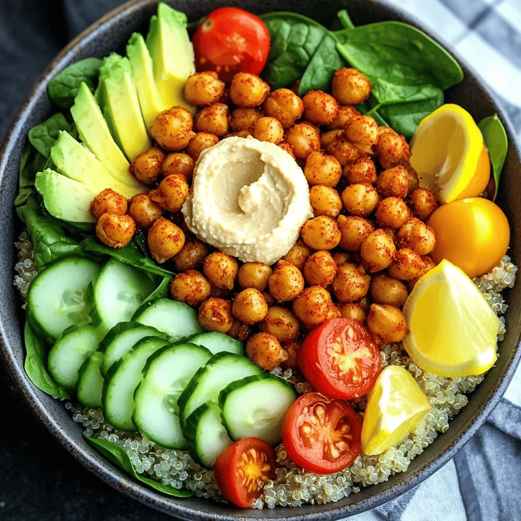 Für die Krosse Kichererbsen Buddha Bowl benötigst du: - 1 Dose (425 g) Kichererbsen, abgetropft und abgespült - 1 Tasse gekochte Quinoa - 1 Tasse Babyspinat oder gemischte Blattsalate - 1 Tasse Cherrytomaten, halbiert - 1/2 Gurke, gewürfelt - 1 Avocado, in Scheiben geschnitten - 1/4 Tasse Hummus (fertig gekauft oder selbstgemacht) - Zitronenspalten zum Servieren Die Kichererbsen sind die Hauptzutat. Sie liefern Protein und Ballaststoffe. Quinoa gibt dir gesunde Kohlenhydrate und wertvolle Nährstoffe. Frisches Gemüse macht die Bowl bunt und knackig. Für den Geschmack sind die Gewürze wichtig. Du brauchst: - 2 Esslöffel Olivenöl - 1 Teelöffel geräuchertes Paprikapulver - 1/2 Teelöffel Knoblauchpulver - Salz und Pfeffer nach Geschmack Das Olivenöl hilft, die Kichererbsen knusprig zu machen. Geräuchertes Paprikapulver gibt einen tollen, rauchigen Geschmack. Knoblauchpulver sorgt für ein leckeres Aroma. Salz und Pfeffer runden alles ab. Frische Zutaten machen das Gericht lebendig. Du kannst auch Toppings hinzufügen wie: - Frische Kräuter wie Petersilie oder Koriander - Nüsse oder Samen für zusätzlichen Crunch Diese Zutaten bringen Farbe und Frische. Kräuter fügen Geschmack hinzu. Nüsse oder Samen geben Textur und gesunde Fette. Du kannst auch andere Gemüse oder Toppings nach deinem Geschmack wählen. Für das gesamte Rezept schau dir die [Full Recipe] an. Zuerst heize deinen Ofen auf 200°C vor. Das sorgt für schöne, knusprige Kichererbsen. Nimm eine Dose Kichererbsen und spüle sie gut ab. Dann tupfe sie mit einem Küchentuch trocken. Die Kichererbsen müssen so trocken wie möglich sein, um knusprig zu werden. Gib die Kichererbsen in eine große Schüssel. Füge 2 Esslöffel Olivenöl, 1 Teelöffel geräuchertes Paprikapulver und 1/2 Teelöffel Knoblauchpulver hinzu. Würze sie mit Salz und Pfeffer nach Geschmack. Mische alles gut, bis die Kichererbsen gleichmäßig bedeckt sind. Verteile sie dann auf ein mit Backpapier ausgelegtes Blech. Röste die Kichererbsen für 25-30 Minuten. Schüttle das Blech einmal, damit sie gleichmäßig garen. Sie sind fertig, wenn sie schön knusprig sind. Während die Kichererbsen rösten, koche die Quinoa nach Packungsanleitung. Nimm eine große Servierschüssel und lege die Quinoa als Basis hinein. Füge eine Handvoll Babyspinat oder gemischte Blattsalate hinzu. Arrangiere die gerösteten Kichererbsen, halbierte Cherrytomaten, gewürfelte Gurke und Avocadoscheiben schön rundherum. Setze einen Klecks Hummus in die Mitte. Träufle nach Belieben etwas Olivenöl darüber. Serviere die Buddha Bowl mit Zitronenspalten. So kann jeder nach Geschmack etwas Saft hinzugeben. Für das gesamte Rezept schau dir die [Full Recipe] an. Um die perfekten Kichererbsen zu rösten, beginne mit der Auswahl. Verwende frische Kichererbsen oder solche aus der Dose. Spüle sie gut ab und tupfe sie trocken. Feuchtigkeit macht sie matschig. Mische sie dann mit Olivenöl und Gewürzen. Dies gibt Geschmack und hilft beim Rösten. Röste die Kichererbsen bei 200°C für 25 bis 30 Minuten. Schüttle das Blech während des Garens. Dies sorgt für gleichmäßiges Rösten und eine schöne Knusprigkeit. Lass sie nach dem Rösten kurz abkühlen. Sie werden beim Abkühlen noch knuspriger. Du kannst die Buddha Bowl ganz nach deinem Geschmack anpassen. Füge verschiedene Gemüsesorten hinzu, wie Paprika oder Karotten. Du kannst auch andere Körner verwenden, wie Reis oder Hirse. Für mehr Protein sind Kichererbsen eine tolle Wahl. Tofu oder Tempeh sind ebenfalls gute Optionen. Experimentiere mit verschiedenen Toppings. Nüsse oder Samen bringen eine schöne Textur. Frische Kräuter wie Petersilie oder Koriander geben zusätzlichen Geschmack. Das Dressing macht einen großen Unterschied in der Bowl. Ein einfaches Zitronen-Olivenöl-Dressing passt gut. Mische dazu etwas Zitronensaft, Olivenöl, Salz und Pfeffer. Für einen cremigen Geschmack probiere Tahini oder Joghurt. Du kannst auch eine Vinaigrette aus Balsamico herstellen. Diese bringt Süße und Säure. Vergiss nicht, das Dressing erst kurz vor dem Servieren hinzuzufügen. So bleibt die Bowl frisch und knackig. Für das vollständige Rezept schaue dir die [Full Recipe] an. {{image_4}} Du kannst deine Buddha Bowl mit mehr Protein aufpeppen. Eine gute Wahl sind gebratene Tofuwürfel. Tofu hat einen milden Geschmack und nimmt gut Gewürze auf. Auch Tempeh ist eine tolle Option. Er hat einen nussigen Geschmack und ist sehr gesund. Du kannst ihn einfach anbraten oder grillen. Eine weitere proteinreiche Ergänzung sind geröstete Nüsse oder Samen. Mandeln oder Kürbiskerne geben einen schönen Crunch und viele Nährstoffe. Für alle, die Tierprodukte meiden, gibt es viele vegane Alternativen. Anstelle von Hummus kannst du Cashew-Creme verwenden. Diese ist cremig und lecker. Für das Dressing kannst du ein einfaches Avocado-Dressing machen. Mische reife Avocado mit Zitronensaft und etwas Wasser. Das ist frisch und leicht. Wenn du keinen Quinoa magst, probiere braunen Reis oder Linsen. Sie sind auch gut für die Basis der Bowl. Verändere die Gemüse in deiner Buddha Bowl je nach Saison. Im Frühling sind Spargel und Radieschen frisch und knackig. Im Sommer kannst du Zucchini und Paprika verwenden. Der Herbst bringt Kürbis und Süßkartoffeln, die wunderbar geröstet schmecken. Im Winter sind Grünkohl und Rosenkohl eine gute Wahl. Du kannst sie einfach dämpfen oder braten. So bleibt deine Buddha Bowl immer spannend und gesund. Für das vollständige Rezept sieh dir die Anleitung für die Krosse Kichererbsen Buddha Bowl an. Die Reste deiner Krosse Kichererbsen Buddha Bowl sind einfach aufzubewahren. Fülle die Bowl in einen luftdichten Behälter. Stelle sicher, dass die Kichererbsen getrennt von den frischen Zutaten sind. So bleiben sie knusprig. Bewahre die Reste im Kühlschrank auf. Sie halten sich dort etwa 3 bis 4 Tage. Wenn du die Bowl länger aufbewahren willst, friere die Kichererbsen ein. Lass sie vorher abkühlen. Lege sie in einen gefrierfesten Behälter. Du kannst die Kichererbsen bis zu 3 Monate einfrieren. Die anderen Zutaten, wie Avocado und Gurke, friere besser nicht ein. Diese verlieren ihre Textur und Frische. Die Haltbarkeit der einzelnen Zutaten variiert. Kichererbsen aus der Dose halten sich mehrere Monate, solange sie ungeöffnet sind. Nach dem Öffnen sollten sie innerhalb von 3 bis 4 Tagen verwendet werden. Quinoa bleibt gut, wenn sie trocken ist. Nach dem Kochen kann sie 4 bis 5 Tage im Kühlschrank bleiben. Frisches Gemüse wie Cherrytomaten und Spinat hält sich etwa 3 bis 7 Tage. Achte darauf, die frischen Zutaten rechtzeitig zu verwenden, um die beste Qualität zu genießen. Du kannst Kichererbsen einfach selbst kochen. Beginne mit getrockneten Kichererbsen. Weiche sie über Nacht in Wasser ein. Am nächsten Tag, spüle sie ab und koche sie in frischem Wasser. Lass sie etwa 1 bis 2 Stunden köcheln, bis sie weich sind. Achte darauf, genug Wasser hinzuzufügen, damit sie nicht anbrennen. Selbstgekochte Kichererbsen sind frisch und lecker. Sie sind perfekt für die Buddha Bowl. Ja, du kannst die Bowl ohne Quinoa machen. Quinoa ist eine tolle Basis, aber du kannst auch Reis oder Couscous verwenden. Oder lasse die Basis einfach weg und füge mehr Gemüse hinzu. Achte darauf, dass die anderen Zutaten gut gewürzt sind. So bleibt der Geschmack stark. Experimentiere mit verschiedenen Zutaten, um deine perfekte Bowl zu finden. Die Krosse Kichererbsen Buddha Bowl hält sich bis zu drei Tage im Kühlschrank. Stelle sicher, dass du sie in einem luftdichten Behälter aufbewahrst. Die Kichererbsen bleiben knusprig, wenn du sie separat lagerst. Wenn du die Bowl aufwärmst, röste die Kichererbsen kurz im Ofen. So werden sie wieder knusprig. Genieß die Reste als schnellen Snack oder Mittagessen. Die Krosse Kichererbsen Buddha Bowl ist einfach zuzubereiten und gesund. Sie enthält leckere Zutaten, Gewürze und frische Toppings. Ich habe gezeigt, wie man die Kichererbsen perfekt röstet und die Bowl anpasst. Variationen bieten Optionen für jeden Geschmack. Beachte die Lagerungshinweise für Reste. Mit einfachen Tipps und Rezepten kannst du deine eigene Buddha Bowl genießen. Probiere verschiedene Kombinationen aus, um deine Mahlzeiten spannend zu halten.