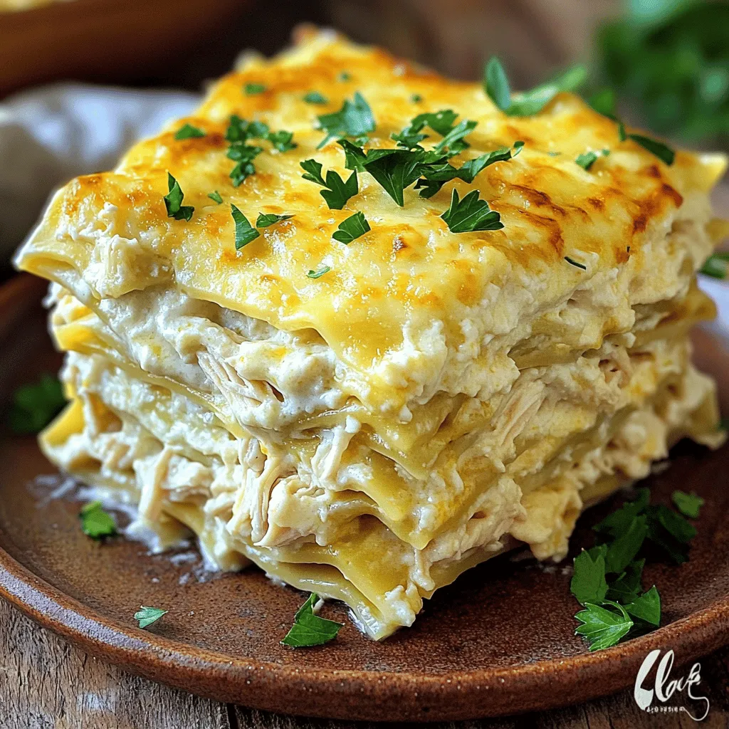 Chicken Alfredo Lasagna Genussvolle und cremige Speise