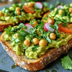 Avocado Chickpea Toast Einfache und nahrhafte Mischung