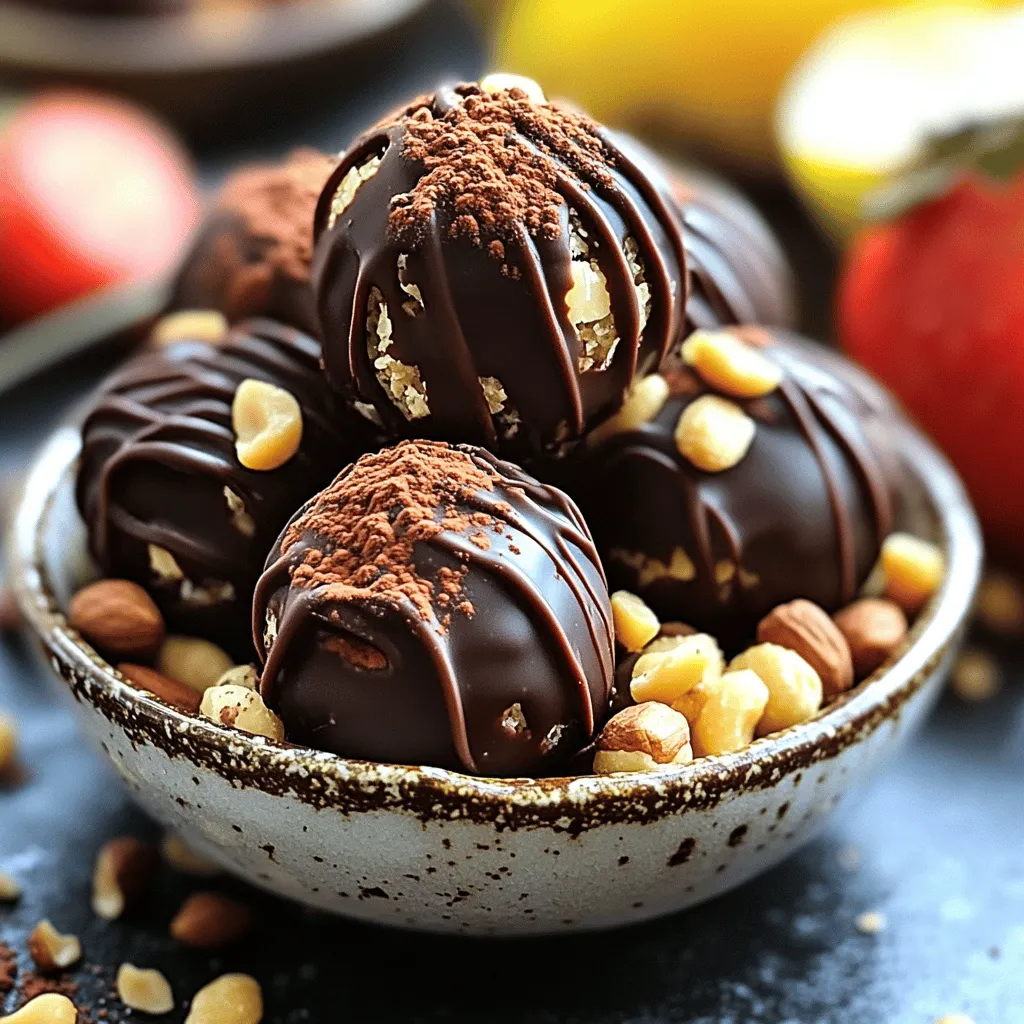 Für diese leckeren Bites benötigst du folgende Zutaten: - 1 Tasse entsteinte Datteln - 1/2 Tasse natürliche Erdnussbutter - 1/2 Tasse Haferflocken - 1/4 Tasse Mandelmehl - 1/4 Tasse ungesüßtes Kakaopulver - 1/4 Teelöffel Meersalz - 1/2 Tasse grob gehackte ungesalzene Erdnüsse - 1/4 Tasse Ahornsirup - 1/2 Teelöffel Vanilleextrakt - Vegane Zartbitterschokoladenstückchen zum Beträufeln Diese Grundzutaten sorgen für einen tollen Geschmack und eine gute Konsistenz. Die Zutaten in diesen Bites sind alle nahrhaft. - Datteln sind voller Ballaststoffe. Sie geben dir Energie und helfen der Verdauung. - Erdnussbutter liefert gesunde Fette und Proteine. Sie hält dich satt. - Haferflocken sind reich an Kohlenhydraten und Ballaststoffen. Sie unterstützen deine Energie. - Mandelmehl ist glutenfrei und enthält gesunde Fette. Es macht die Bites weich. - Kakaopulver hat viele Antioxidantien. Es kann deine Stimmung heben. - Ahornsirup ist ein natürlicher Süßstoff. Er hat Mineralstoffe, die gut für dich sind. - Erdnüsse bieten zusätzlich Proteine und gesunde Fette. Sie geben den Bites den Crunch. Du kannst die Zutaten leicht anpassen. - Ersatz für Datteln: Probiere Feigen oder Rosinen. Diese sind ebenfalls süß und klebrig. - Andere Nussbutter: Mandelbutter oder Cashewbutter sind auch lecker. - Variationen bei den Nüssen: Nutze Mandeln oder Walnüsse für einen anderen Geschmack. - Süßungsmittel: Honig oder Agavendicksaft sind gute Alternativen zu Ahornsirup. - Schokoladentopping: Verwende weiße Schokolade oder keine Schokolade, wenn du möchtest. Mit diesen Anpassungen kannst du die Bites nach deinem Geschmack gestalten. So wird jeder Biss zu einem besonderen Erlebnis! Um diese veganen Snickers Energy Bites zu machen, folge diesen Schritten: 1. Gib die entsteinten Datteln, die Erdnussbutter, die Haferflocken, das Mandelmehl, das Kakaopulver und das Meersalz in die Küchenmaschine. Verarbeite die Mischung, bis sie eine klebrige Teigmasse ergibt. 2. Füge den Ahornsirup und den Vanilleextrakt hinzu. Püriere die Mischung nochmals, bis sie gut vermischt und sehr klebrig ist. 3. Hebe die gehackten ungesalzenen Erdnüsse unter, bis sie gleichmäßig verteilt sind. 4. Nimm portionsweise kleine Mengen der Mischung (ca. 2,5 cm Durchmesser) und forme sie zu Bällchen. Lege sie auf ein Backblech mit Backpapier. 5. Schmelze die Zartbitterschokoladenstückchen in einer mikrowellengeeigneten Schüssel oder über einem Wasserbad. Rühre, bis die Schokolade glatt ist. 6. Beträufle die geschmolzene Schokolade über die Energie-Bites. Du kannst eine Gabel oder einen Spritzbeutel nutzen, um es sauberer zu machen. 7. Stelle die Bites für mindestens 30 Minuten in den Kühlschrank, damit die Schokolade fest wird. Die Küchenmaschine macht die Arbeit einfach. Hier sind einige Tipps für die Verarbeitung: - Stelle sicher, dass die Datteln frisch und weich sind. Das macht das Mixen leichter. - Füge etwas Wasser hinzu, wenn die Mischung zu trocken ist. So wird sie geschmeidiger. - Achte darauf, die Maschine nicht zu überfüllen. Mische in kleinen Mengen, wenn nötig. Die Formung der Energie-Bites ist einfach, aber hier sind einige Hinweise: - Nutze feuchte Hände, um das Kleben zu vermeiden. So bleibt der Teig nicht an deinen Händen kleben. - Drücke die Bällchen gut zusammen, damit sie nicht auseinanderfallen. - Variiere die Größe. Du kannst sie kleiner oder größer machen, je nach Vorliebe. Mit diesen Schritten und Tipps hast du einen großartigen Snack, der einfach zuzubereiten ist. Genieße deine veganen Snickers Energy Bites! Um die perfekte Konsistenz für deine Vegan Snickers Energy Bites zu erzielen, achte auf die Datteln. Sie sollten weich und frisch sein. Wenn sie zu hart sind, weiche sie 10 Minuten in warmem Wasser ein. Wenn der Teig zu trocken ist, füge etwas mehr Erdnussbutter oder Ahornsirup hinzu. Ein guter Test ist, wenn du die Mischung leicht formen kannst, ohne dass sie bricht. Die Schokolade macht diesen Snack besonders lecker. Du kannst vegane Zartbitterschokolade verwenden oder auch weiße Schokolade ausprobieren. Für einen besonderen Kick kannst du die Schokolade mit etwas Zimt oder Meersalz verfeinern. Wenn du magst, füge Kakaonibs für einen knackigen Effekt hinzu. Experimentiere mit verschiedenen Toppings, um deinen Lieblingsgeschmack zu finden. Ein häufiger Fehler ist, die Mischung zu lange zu pürieren, bis sie ganz glatt ist. Lass kleine Stücke der Nüsse stehen, damit die Bites etwas Biss haben. Wenn die Energie-Bites zu weich sind, lege sie länger in den Kühlschrank. Du kannst auch etwas mehr Mandelmehl hinzufügen, um die Masse fester zu machen. Diese kleinen Tricks helfen, das Ergebnis zu verbessern und machen das Kochen einfacher. Die Schritte sind klar, und du wirst sehen, dass du bald perfekte Energie-Bites hast. {{image_4}} Du kannst die Erdnüsse in den Vegan Snickers Energy Bites leicht ändern. Probiere Mandeln oder Cashews. Diese Nüsse geben einen anderen Geschmack. Sie sind auch nahrhaft und bieten gute Fette. Eine Mischung aus verschiedenen Nüssen kann die Textur und den Geschmack verbessern. Experimentiere und finde deine perfekte Kombination. Die Süße ist wichtig für den Geschmack. Anstelle von Ahornsirup kannst du Agavendicksaft oder Honig verwenden. Jedes Süßungsmittel hat seinen eigenen Geschmack. Probiere verschiedene aus, um das Beste für dich zu finden. Du kannst auch weniger Süßungsmittel verwenden, wenn du es lieber weniger süß magst. Um die Bites proteinreicher zu machen, füge Proteinpulver hinzu. Eine Portion kann 1-2 Esslöffel sein. Erdnussbutter hat auch viel Protein, aber mehr kann nicht schaden. Du kannst auch Chiasamen oder Hanfsamen hinzufügen. Diese Samen haben gesunde Fette und eine gute Menge Protein. Sie machen die Bites noch sättigender und nahrhafter. Für das vollständige Rezept, siehe [Full Recipe]. Um die Vegan Snickers Energy Bites frisch zu halten, lagere sie in einem luftdichten Behälter. Dieser Behälter schützt die Bites vor Luft und Feuchtigkeit. So bleibt der Geschmack lange erhalten. Ich empfehle, die Bites zwischen Schichten von Backpapier zu lagern. Dies verhindert, dass sie zusammenkleben. Im Kühlschrank halten die Bites etwa eine Woche. Du kannst sie auch im Gefrierschrank aufbewahren. Dort bleiben sie bis zu drei Monate frisch. Stelle sicher, dass du sie gut verpackst, bevor du sie einfrierst. Nutze einen Gefrierbeutel oder einen luftdichten Behälter. Wenn du die Bites aus dem Gefrierschrank nimmst, lege sie einfach in den Kühlschrank. Lass sie dort mehrere Stunden oder über Nacht auftauen. Du kannst sie auch kurz bei Raumtemperatur lassen, wenn es schnell gehen muss. Achte darauf, dass sie nicht zu lange draußen bleiben, um die Frische zu bewahren. Ja, du kannst die Datteln durch Feigen oder Rosinen ersetzen. Diese Früchte bieten eine ähnliche Süße und Textur. Wenn du eine weniger süße Option möchtest, probiere getrocknete Aprikosen. Sie haben einen tollen Geschmack und passen gut zu den anderen Zutaten. Ja, diese Bites sind gesund! Sie enthalten gesunde Fette aus Erdnussbutter und Nüssen. Die Datteln bieten natürlichen Zucker und Ballaststoffe. Außerdem sind sie reich an Mineralien und Vitaminen. Diese Snacks geben dir Energie und sind perfekt für den kleinen Hunger. Du erhältst ungefähr 12 Bites aus diesem Rezept. Es hängt jedoch von der Größe ab, wie du sie formst. Mach sie größer oder kleiner, je nach deinem Bedarf. Die Zubereitung dauert etwa 15 Minuten. Nach dem Formen brauchst du weitere 30 Minuten, um die Schokolade fest werden zu lassen. Ingesamt sind es also rund 45 Minuten bis du deine leckeren Vegan Snickers Energy Bites genießen kannst. Die Vegan Snickers Energy Bites sind einfach zuzubereiten und voller Nährstoffe. Wir haben die Hauptzutaten, ihre Vorteile und Anpassungsmöglichkeiten besprochen. Die Schritt-für-Schritt-Anleitung hilft dir, perfekte Bites zu machen. Tipps für die Konsistenz und Toppings sind ebenfalls wichtig. Variationen und Lagerhinweise geben dir Ideen für unterschiedliche Geschmäcker. Du kannst diese Snacks an deine Vorlieben anpassen und sicherstellen, dass sie frisch bleiben. Nutze die FAQs, um weitere Fragen schnell zu klären. Probiere es aus und genieße deinen gesunden Snack!