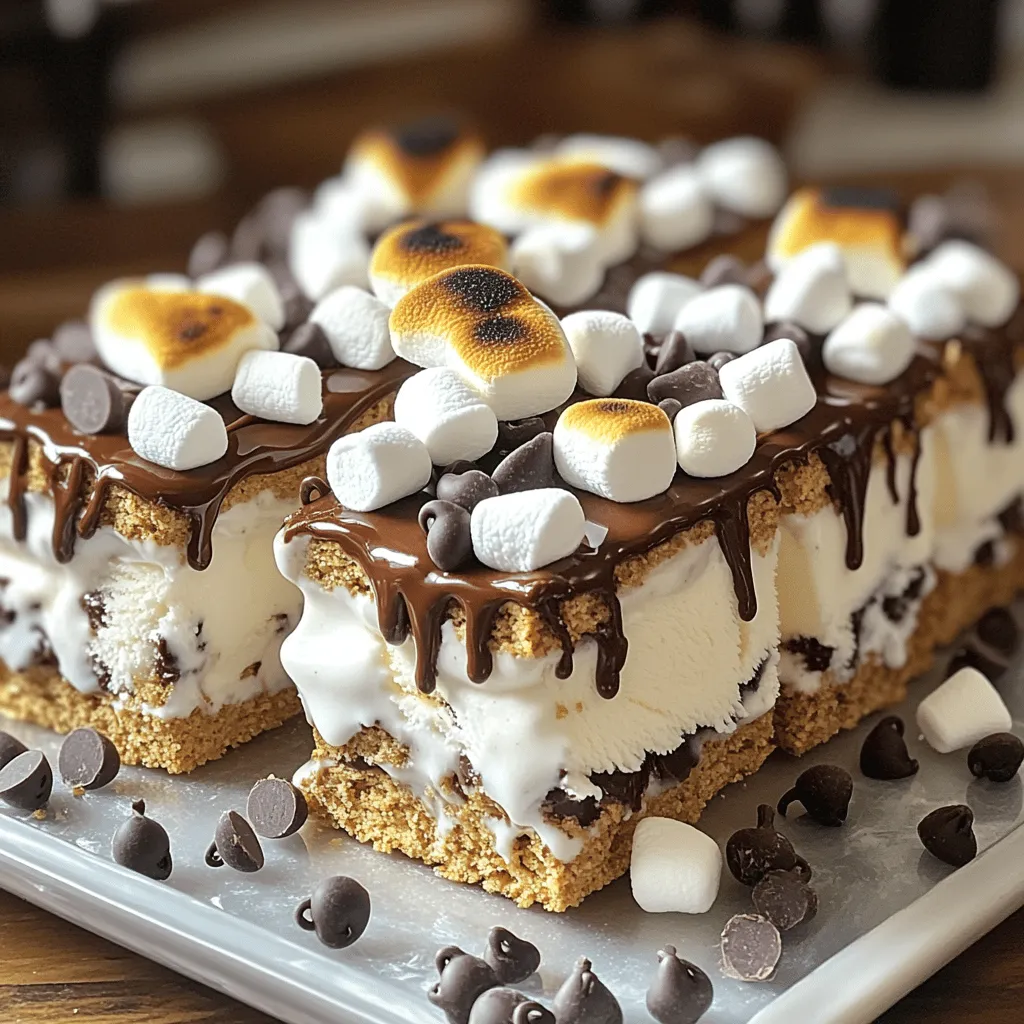 - 1 Tasse Graham-Cracker-Krümel - 2 Tassen Vanilleeis, weich gemacht - 1 Tasse Mini-Marshmallows Die Hauptzutaten sind einfach und lecker. Graham-Cracker-Krümel geben einen tollen Crunch. Vanilleeis macht die Sandwiches cremig. Mini-Marshmallows sorgen für den klassischen S’mores-Geschmack. - 1/2 Tasse ungesalzene Butter, geschmolzen - 1/3 Tasse brauner Zucker, fest gepackt - 1/2 Tasse Schokoladenstückchen Diese zusätzlichen Zutaten sind wichtig. Die geschmolzene Butter bindet die Krümel gut. Brauner Zucker fügt eine süße Tiefe hinzu. Schokoladenstückchen machen die Sandwiches noch schokoladiger. - 1/4 Tasse geschmolzene Schokolade (zum Drizzeln) - Optionale Dekorationen (z. B. geröstete Marshmallows) Die Garnierungen bringen das Ganze zusammen. Geschmolzene Schokolade sieht toll aus und schmeckt fantastisch. Geröstete Marshmallows geben eine schöne Note. Sie sind eine tolle Option für die Präsentation. Mit diesen Zutaten machst du die besten S’mores Ice Cream Sandwiches. Du findest das vollständige Rezept in der Sektion „Full Recipe“. 1. Ofen vorheizen: Heize deinen Ofen auf 175°C vor. So wird die Grundlage gleichmäßig gebacken. 2. Graham-Cracker-Basis zubereiten: In einer Schüssel vermenge die Graham-Cracker-Krümel, die geschmolzene Butter und den braunen Zucker. Mische alles gut, bis eine krümelige Masse entsteht. 1. Basis backen: Drücke die Mischung gleichmäßig in eine 20x20 cm große Backform mit Backpapier. Achte darauf, dass sie fest sitzt. Backe die Mischung etwa 10 Minuten lang oder bis sie leicht goldbraun ist. 2. Abkühlen lassen: Nimm die Form aus dem Ofen und lasse die Basis vollständig abkühlen. Dies ist wichtig, damit das Eis nicht schmilzt. 1. Eiscreme gleichmäßig verteilen: Wenn die Kruste abgekühlt ist, verteile das weiche Vanilleeis gleichmäßig auf der Graham-Cracker-Basis. Verwende einen Spatel, um die Oberfläche glatt zu streichen. 2. Toppings hinzufügen und einfrieren: Streue die Mini-Marshmallows und Schokoladenstückchen gleichmäßig über die Eisschicht. Drücke sie leicht in das Eis, damit sie haften. Decke die Form mit Frischhaltefolie ab und stelle sie für mindestens 4 Stunden in den Gefrierschrank. Jetzt bist du bereit, die köstlichen S’mores Ice Cream Sandwiches zu genießen! Du kannst alle Schritte im [Full Recipe] nachlesen. Um das Eis weich zu machen, lasse es bei Raumtemperatur stehen. Nach etwa 10 Minuten wird es ideal für die Schichtung. Achte darauf, dass das Eis nicht zu flüssig wird. Die Backzeit ist wichtig für die perfekte Kruste. Backe die Graham-Cracker-Basis für genau 10 Minuten. Sie sollte leicht goldbraun sein. Überprüfe sie gegen Ende der Backzeit, um ein Überbacken zu vermeiden. Für eine stilvolle Präsentation serviere die Sandwiches auf einer gekühlten Platte. Du kannst auch einige geröstete Marshmallows darauflegen. Sie bringen ein Lagerfeuer-Feeling auf den Tisch. Nutze Toppings für zusätzlichen Geschmack. Zum Beispiel, träufle geschmolzene Schokolade über die Sandwiches. Das macht sie noch verlockender. Vermeide es, die Sandwiches zu spät einzufrieren. Sie brauchen mindestens 4 Stunden im Gefrierschrank. So sind sie fest und lassen sich gut schneiden. Achte darauf, die Schichten gleichmäßig zu verteilen. Ungleichmäßige Schichten können das Essen schwierig machen. Eine gleichmäßige Verteilung sorgt für einen tollen Geschmack in jedem Bissen. {{image_4}} Für S’mores Ice Cream Sandwiches können Sie verschiedene Eissorten nutzen. Schokoladeneis passt perfekt zu den süßen Zutaten. Es verstärkt den schokoladigen Geschmack. Erdbeereis bringt eine fruchtige Note in das Dessert. Diese Wahl macht die Sandwiches frisch und lebendig. Wenn Sie glutenfrei essen, gibt es einfache Lösungen. Verwenden Sie glutenfreie Graham-Cracker. Viele Marken bieten diese an. Sie schmecken ähnlich und halten die Textur. So können alle genießen, ohne sich Sorgen über Gluten zu machen. Vegane Alternativen sind eine tolle Option für Pflanzenliebhaber. Nutzen Sie pflanzliche Butter anstelle von normaler Butter. Wählen Sie vegane Eiscreme, die ohne Milchprodukte auskommt. Diese Optionen sind lecker und freundlich zur Umwelt. So können Sie die S’mores Ice Cream Sandwiches auch vegan genießen. Für das gesamte Rezept und weitere Tipps, schauen Sie sich das [Full Recipe] an. S’mores Eiscremesandwiches halten im Gefrierschrank bis zu zwei Wochen. Lagern Sie sie in einem luftdichten Behälter. So bleiben sie frisch und lecker. Nach zwei Wochen kann die Qualität abnehmen, also genießen Sie sie schnell! Verwenden Sie Frischhaltefolie oder Aluminiumfolie, um die Sandwiches gut einzupacken. Wickeln Sie jedes Sandwich einzeln ein. So bleibt die Textur besser. Sie vermeiden auch Gefrierbrand. Eine gute Lagerung ist wichtig für die Frische und den Geschmack. Achten Sie auf die Frische der Sandwiches. Wenn sie trocken oder hart werden, ist es Zeit, sie zu entsorgen. Die Konsistenz sollte cremig und weich sein. Wenn Sie die Sandwiches richtig lagern, bleibt der Genuss lange erhalten. Um S’mores Ice Cream Sandwiches zu machen, folge diesen Schritten. Mische zunächst Graham-Cracker-Krümel, geschmolzene Butter und braunen Zucker in einer Schüssel. Drücke diese Mischung fest in eine Backform. Backe die Kruste für zehn Minuten bei 175°C. Lass sie dann abkühlen. Verteile weiches Vanilleeis gleichmäßig darauf. Streue Mini-Marshmallows und Schokoladenstückchen darüber. Drücke sie leicht in das Eis. Decke die Form ab und friere sie für mindestens vier Stunden ein. Nach dem Gefrieren, schneide die Sandwiches in Stücke. Träufle geschmolzene Schokolade darüber, bevor du sie servierst. Ja, du kannst die Sandwiches im Voraus machen. Die Zubereitung ist einfach und schnell. Bereite die Kruste und das Eis vor und friere sie ein. Sie halten sich gut im Gefrierschrank für bis zu zwei Wochen. So hast du immer eine süße Leckerei bereit. Wenn du Gäste hast, ist das perfekt! Du kannst sie einfach herausnehmen und servieren. Die besten Zutaten findest du in jedem gut sortierten Supermarkt. Achte auf frische Graham-Cracker und hochwertige Schokolade. Einige Geschäfte bieten sogar spezielle Marken für glutenfreie oder vegane Optionen an. Wenn du lokale Märkte magst, schau nach Bioläden. Sie haben oft auch frische und nachhaltige Produkte. So kannst du dein Eis mit besten Zutaten machen. S’mores Ice Cream Sandwiches bieten einen leckeren Genuss. Wir haben die Hauptzutaten wie Graham-Cracker, Vanilleeis und Mini-Marshmallows besprochen. Du hast gelernt, wie du sie richtig zubereitest, backst und lagerst. Mit unseren Tipps kannst du häufige Fehler vermeiden und deine eigenen Variationen erstellen. Denke daran, deine Sandwiches gut einzufrieren. So bleibt die Qualität lange erhalten. Jetzt bist du bereit, deine Kreationen zu genießen und Freunde zu beeindrucken!