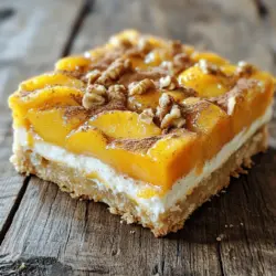 Peach Cream Cheese Bars Einfaches und Köstliches Rezept