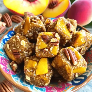 Für die Pfirsich-Pekan-Energie-Bällchen benötigst du folgende Zutaten: - 1 Tasse Haferflocken - 1/2 Tasse getrocknete Pfirsiche, grob gehackt - 1/2 Tasse Pekannüsse, fein gehackt - 1/4 Tasse Honig oder Ahornsirup - 1/4 Tasse Mandelbutter (oder eine beliebige Nussbutter nach Wahl) - 1/2 Teelöffel Zimt - Eine Prise Salz - Optional: 1/4 Tasse Mini-Schokoladenstückchen oder Chiasamen für zusätzlichen Biss Diese Zutaten sind einfach zu finden. Die Kombination sorgt für einen tollen Geschmack und viel Energie. Wenn du keine getrockneten Pfirsiche magst, kannst du auch andere Trockenfrüchte verwenden. Aprikosen oder Cranberries sind gute Optionen. Für die Nüsse kannst du Walnüsse oder Mandeln wählen. Ersetze die Mandelbutter durch Erdnussbutter, wenn du magst. Du kannst auch Agavendicksaft anstelle von Honig verwenden, um die Süße zu variieren. Diese Energie-Bällchen bieten viele Vorteile. Haferflocken sind reich an Ballaststoffen und helfen, den Blutzucker stabil zu halten. Die getrockneten Pfirsiche enthalten viel Vitamin A und C, was gut für die Haut ist. Pekannüsse bringen gesunde Fette und Proteine mit. Sie fördern die Herzgesundheit. Mandelbutter liefert zusätzlich Eiweiß und Vitamine. Diese Snacks sind nicht nur lecker, sondern auch nahrhaft und voller Energie. Zuerst sammeln wir alle Zutaten. Du brauchst eine große Schüssel und einen kleinen Behälter. Bereite auch ein Backblech mit Backpapier vor. So bleibt alles sauber und einfach. Nimm die große Schüssel. Füge die Haferflocken hinzu. Gib die gehackten Pfirsiche und die Pekannüsse dazu. Rühre alles gut um. Achte darauf, dass sich die Zutaten gut vermischen. Das ist wichtig für den Geschmack. In einem kleinen Behälter kommen der Honig und die Mandelbutter. Vermische sie gut, bis die Masse glatt ist. Jetzt füge den Zimt und eine Prise Salz hinzu. Rühre alles wieder gut durch. So wird die Mischung aromatisch. Gieße die feuchte Mischung über die trockenen Zutaten. Mische alles gut, bis eine klebrige Masse entsteht. Wenn du magst, füge die Mini-Schokoladenstückchen oder Chiasamen hinzu. Sie geben den Bällchen einen tollen Biss. Lass die Mischung etwa 30 Minuten im Kühlschrank ruhen. Das macht sie fester. Nach dem Kühlen nimm eine kleine Menge und forme Bällchen von etwa 2,5 cm Durchmesser. Lege sie auf das Backblech. Stelle das Blech für 15 Minuten in den Kühlschrank. So werden die Bällchen perfekt fest. Bewahre sie dann in einem luftdichten Behälter auf, wo sie bis zu einer Woche frisch bleiben. Um das Kleben der Mischung zu vermeiden, benutze einen Spritzer Öl. Ein wenig Kokosöl hilft, die Hände zu befeuchten. So kannst du die Bällchen leicht formen. Ein weiterer Trick ist, die Mischung gut zu kühlen. Kälte macht die Mischung weniger klebrig. Lege die Mischung einfach für 15 Minuten in den Kühlschrank, bevor du die Bällchen formst. Du kannst die Energie-Bällchen ganz nach deinem Geschmack anpassen. Füge zum Beispiel Schokoladenstückchen oder Chiasamen hinzu. Diese geben einen tollen Crunch. Auch andere Trockenfrüchte wie Cranberries oder Aprikosen passen gut. Du kannst sogar ein wenig Vanilleextrakt für mehr Aroma hinzufügen. Sei kreativ und experimentiere mit den Zutaten! Die richtige Konsistenz ist wichtig für den Genuss. Die Mischung sollte klebrig, aber nicht zu feucht sein. Wenn sie zu trocken ist, füge einen Esslöffel Honig oder Wasser hinzu. Wenn sie zu feucht ist, streue etwas mehr Haferflocken hinein. Rühre gut um, bis alle Zutaten gleichmäßig verteilt sind. So hast du die perfekte Grundlage für deine Bällchen. Nutze die [Full Recipe] für eine umfassende Anleitung, um diese leckeren Snacks zuzubereiten! {{image_4}} Du kannst die Pfirsich-Pekan-Energie-Bällchen ganz einfach anpassen. Probiere zum Beispiel, etwas Kokosraspel hinzuzufügen. Das bringt einen tropischen Touch. Auch Gewürze wie Ingwer oder Muskatnuss können den Bällchen einen neuen Kick geben. Wenn du es schokoladiger magst, füge mehr Mini-Schokoladenstückchen hinzu. Falls Pfirsiche nicht dein Favorit sind, nutze andere Trockenfrüchte. Aprikosen oder Cranberries eignen sich hervorragend. Diese Früchte bringen eine andere Süße und einen neuen Geschmack. Wenn du es fruchtiger magst, probiere auch eine Mischung aus verschiedenen Trockenfrüchten. Die Vielfalt macht deine Energie-Bällchen spannend und lecker. Für Allergiker gibt es viele tolle Alternativen zu Pekannüssen. Du kannst Sonnenblumenkerne oder Kürbiskerne verwenden. Diese Nüsse sind nahrhaft und fügen einen schönen Crunch hinzu. Wenn du eine nussfreie Option suchst, verwende Sonnenblumenbutter statt Mandelbutter. So bleiben die Bällchen sicher und lecker für alle. Alle diese Variationen machen die Pfirsich-Pekan-Energie-Bällchen noch interessanter. Du kannst die verschiedenen Optionen ausprobieren und deine perfekte Mischung finden. Es ist wichtig, die Pfirsich-Pekan-Energie-Bällchen richtig zu lagern. Verwenden Sie einen luftdichten Behälter. Das hilft, die Frische zu bewahren. Achten Sie darauf, den Behälter gut zu verschließen. So bleibt der Geschmack erhalten. Im Kühlschrank halten die Energie-Bällchen bis zu einer Woche frisch. Lagern Sie sie im oberen Bereich des Kühlschranks. Dort ist die Temperatur meist stabiler. Sie können die Bällchen auch als Snack für unterwegs nutzen. Sie sind einfach zu packen und lecker. Wenn Sie die Bällchen länger aufbewahren möchten, frieren Sie sie ein. Legen Sie die Bällchen in einen gefrierfesten Behälter oder einen Zip-Beutel. Achten Sie darauf, dass keine Luft hineinkommt. So bleiben sie bis zu drei Monate haltbar. Lassen Sie die Bällchen vor dem Essen einfach auftauen. Das macht sie weiterhin schmackhaft und frisch. Die Pfirsich-Pekan-Energie-Bällchen bleiben im Kühlschrank bis zu einer Woche frisch. Achten Sie darauf, sie in einem luftdichten Behälter aufzubewahren. So bleibt ihre Konsistenz gut und sie schmecken frisch. Wenn Sie sie länger aufbewahren möchten, können Sie sie auch einfrieren. Im Gefrierfach halten sie bis zu drei Monate. Achten Sie darauf, die Bällchen gut zu verpacken, damit sie nicht austrocknen. Ja, Sie können glutenfreie Haferflocken verwenden. Diese sind eine tolle Option für alle, die Gluten meiden müssen. Glutenfreie Haferflocken bieten den gleichen Geschmack und die gleiche Textur wie normale Haferflocken. Achten Sie darauf, dass die Marke, die Sie wählen, als glutenfrei gekennzeichnet ist. So stellen Sie sicher, dass keine Kontamination mit Gluten erfolgt. Ja, die Energie-Bällchen können vegan sein. Ersetzen Sie einfach den Honig durch Ahornsirup. So machen Sie die Bällchen für Veganer geeignet. Außerdem können Sie jede Nussbutter verwenden, die Ihnen gefällt. Achten Sie darauf, dass die Nussbutter keine tierischen Produkte enthält. So genießen Sie einen leckeren und gesunden Snack, der für alle geeignet ist. In diesem Artikel haben wir alle wichtigen Zutaten für die Pfirsich-Pekan-Energie-Bällchen besprochen. Ich habe Alternativen vorgestellt und die gesundheitlichen Vorteile erklärt. Dann haben wir eine einfache Schritt-für-Schritt-Anleitung gegeben. Tipps und Tricks helfen dir, das beste Ergebnis zu erzielen. Es gibt viele Variationen für jeden Geschmack und ich habe die Lagerungshinweise klar skizziert. Denke daran, diese leckeren Snacks einfach zuzubereiten und kreativ zu sein. Sie sind nahrhaft und lecker für jeden Tag.