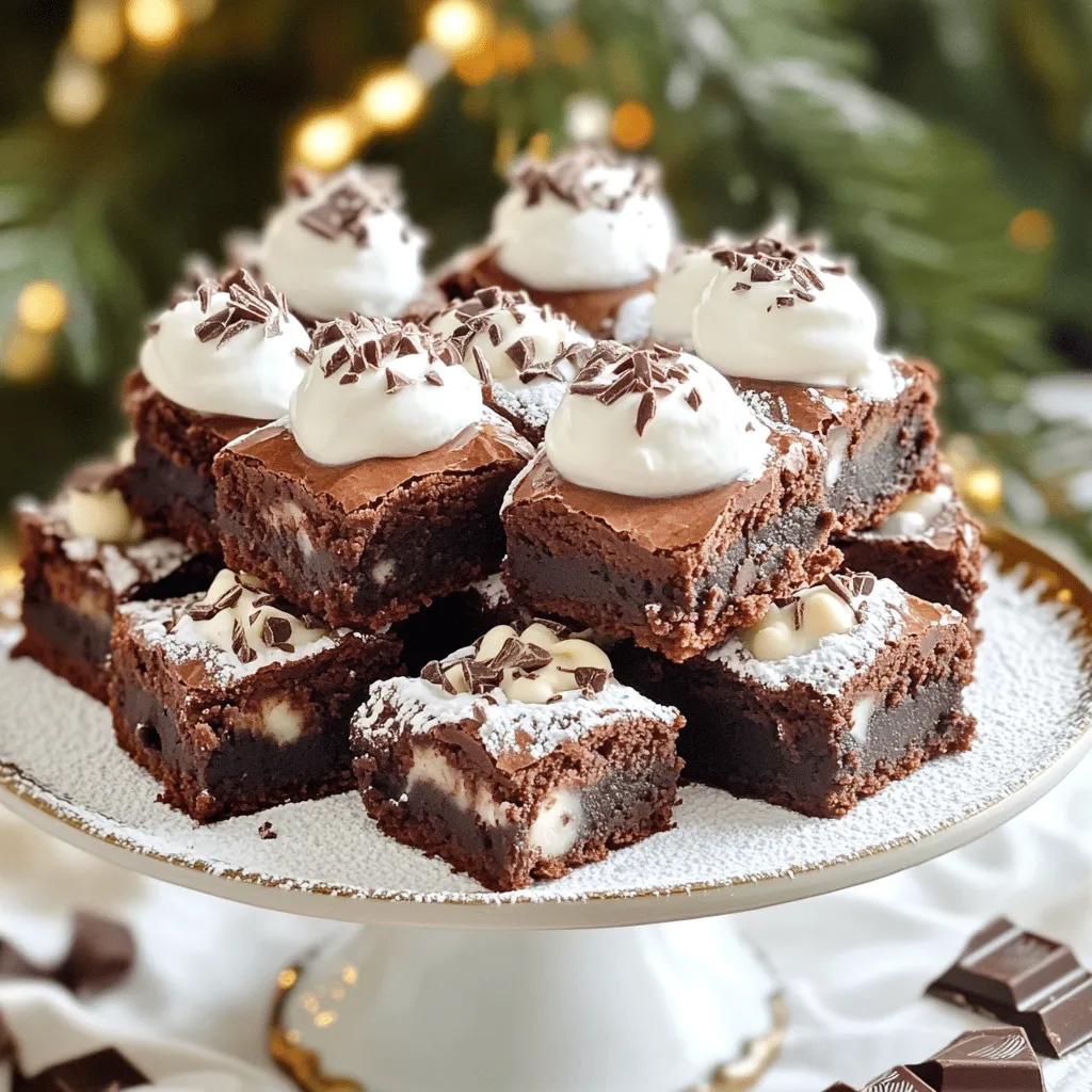 Für meine Dreifach-Schokoladen-Brownie-Häppchen benötige ich einige einfache Zutaten. Hier sind die wichtigsten: - 115 g ungesalzene Butter - 200 g weißer Zucker - 2 große Eier - 1 Teelöffel Vanilleextrakt - 40 g Weizenmehl - 50 g Kakaopulver - 1/4 Teelöffel Salz - 1/4 Teelöffel Backpulver - 90 g Zartbitterschokoladenstückchen - 90 g weiße Schokoladenstückchen - 90 g Vollmilchschokoladenstückchen Jede Zutat hat ihren eigenen Zweck. Die Butter sorgt für Feuchtigkeit, während der Zucker die Süße bringt. Eier helfen dem Teig, beim Backen zu binden. Kakaopulver gibt den schokoladigen Geschmack und die Tiefe. Schokoladenstückchen fügen eine leckere Textur hinzu. Falls du eine Zutat nicht hast, gibt es gute Alternativen. Hier sind einige Vorschläge: - Butter: Du kannst auch Kokosöl verwenden. Es gibt einen leicht anderen Geschmack, ist aber eine gute Option. - Zucker: Brauner Zucker kann für mehr Feuchtigkeit und Geschmack verwendet werden. - Eier: Für vegane Brownies kannst du Apfelmus oder Leinsamen verwenden. Beide helfen beim Binden. - Mehl: Mandelmehl kann eine glutenfreie Option sein, aber die Textur kann sich ändern. Diese Alternativen machen das Rezept flexibler und helfen dir, das Beste aus deinem Vorrat herauszuholen. Die Wahl der Schokolade ist entscheidend für den Geschmack. Hier sind einige Tipps: - Zartbitter: Wähle Schokolade mit mindestens 70% Kakao. Sie gibt einen reichen, tiefen Geschmack. - Milchschokolade: Sie sollte cremig und süß sein. Achte auf hochwertige Marken für den besten Geschmack. - Weiße Schokolade: Diese sollte echte Kakaobutter enthalten. Das macht sie reichhaltiger. Achte beim Kauf auf die Zutatenliste. Weniger Zutaten bedeuten oft eine bessere Qualität. Mit der richtigen Schokolade kannst du eine wunderbare Geschmackstiefe erzielen. Wenn du mehr über das komplette Rezept erfahren möchtest, schau dir das Full Recipe an. Beginne mit dem Vorheizen des Ofens auf 175°C (350°F). Nimm eine Mini-Muffin-Backform. Du kannst sie mit Mini-Muffin-Förmchen auslegen oder leicht mit Sprühöl fetten. So bleiben die Brownie-Häppchen nicht kleben. Die richtige Vorbereitung macht einen großen Unterschied für das Endergebnis. Nimm einen mittelgroßen Topf, um die Butter bei niedriger Hitze zu schmelzen. Wenn die Butter geschmolzen ist, nimm den Topf vom Herd. Gib den Zucker dazu und rühre gut um, bis die Mischung glatt ist. Lass die Mischung kurz abkühlen. Dann füge die Eier und den Vanilleextrakt hinzu. Rühre alles gut um, bis es gut vermischt ist. In einer separaten Schüssel siebe das Weizenmehl, Kakao, Salz und Backpulver. Füge die trockenen Zutaten langsam zu den feuchten Zutaten hinzu. Rühre vorsichtig, bis ein Teig entsteht. Heben dann die Zartbitter-, weißen und Vollmilchschokoladenstückchen unter den Teig. So bekommst du den vollen Schokoladengeschmack in jedem Bissen. Fülle den Brownieteig mit einem Esslöffel in die vorbereitete Mini-Muffin-Backform. Jede Mulde sollte etwa 3/4 voll sein. Jetzt ist es Zeit, die Häppchen in den vorgeheizten Ofen zu schieben. Backe sie für 10-12 Minuten. Überprüfe die Garzeit, indem du einen Zahnstocher in die Mitte steckst. Wenn er mit einigen feuchten Krümeln herauskommt, sind die Häppchen bereit. Nimm die Backform aus dem Ofen und lasse die Brownie-Häppchen etwa 5 Minuten abkühlen. Dann lege sie vorsichtig auf ein Kuchengitter, um vollständig auszukühlen. So bleiben sie schön weich und chewy. Ein häufiger Fehler beim Backen ist das Übermischen des Teigs. Wenn Sie zu lange rühren, werden die Brownies fest. Mischen Sie nur, bis alles gut verbunden ist. Ein weiterer Fehler ist das Überbacken. Achten Sie darauf, die Häppchen zu früh zu überprüfen. Ein Zahnstocher sollte feuchte Krümel zeigen, wenn sie fertig sind. Um die Textur Ihrer Brownie-Häppchen zu verbessern, nutzen Sie hochwertige Schokoladensorten. Dunkle Schokolade sorgt für einen reicheren Geschmack. Sie können auch die Menge an Butter leicht erhöhen. Dies macht die Häppchen noch saftiger. Ein weiterer Trick ist, das Mehl genau zu wiegen. Zu viel Mehl kann zu trockenen Brownies führen. Die Präsentation macht einen großen Unterschied. Servieren Sie die Brownie-Häppchen auf einem schönen Teller. Bestäuben Sie sie leicht mit Puderzucker. Für einen zusätzlichen Kick, fügen Sie einen Tupfer Schlagsahne hinzu. Schokoladenspäne machen die Häppchen noch verlockender. Eine kreative Anordnung sorgt für einen Wow-Effekt bei Ihren Gästen. {{image_4}} Um deine Brownie-Häppchen glutenfrei zu machen, ersetze das Weizenmehl durch Mandel- oder Kokosmehl. Diese Mehle haben weniger Gluten und geben einen guten Geschmack. Achte darauf, die Menge leicht anzupassen. Du kannst auch glutenfreies Allzweckmehl verwenden, das gut funktioniert. So bleiben deine Häppchen lecker und zart. Du kannst die Brownies nach deinem Geschmack anpassen. Füge gehackte Nüsse hinzu, wie Walnüsse oder Mandeln, um einen knusprigen Biss zu bekommen. Karamellstückchen geben eine süße Überraschung. Wenn du verschiedene Schokoladensorten magst, probiere weiße, Milch- oder Zartbitterschokolade. Das macht die Häppchen noch interessanter und schokoladiger. Für vegane Brownie-Häppchen ersetze die Eier mit Apfelmus oder einer Banane. Nutze pflanzliche Butter oder Kokosöl. Achte darauf, dass die Schokolade vegan ist. Wenn du Zucker reduzieren möchtest, probiere natürliche Süßstoffe wie Honig oder Agavendicksaft. So passt du das Rezept leicht an deine Diätbedürfnisse an und bleibst dennoch bei dem köstlichen Geschmack. Um die Dreifach-Schokoladen-Brownie-Häppchen frisch zu halten, sollten Sie sie in einem luftdichten Behälter aufbewahren. Verwenden Sie am besten einen Behälter aus Glas oder Kunststoff mit einem guten Deckel. Legen Sie ein Stück Backpapier zwischen die Schichten, um ein Aneinanderkleben zu verhindern. Im Kühlschrank halten die Brownie-Häppchen bis zu einer Woche. Wenn Sie sie länger aufbewahren möchten, können Sie sie einfrieren. Im Gefrierschrank bleiben sie bis zu drei Monate frisch. Achten Sie darauf, die Häppchen gut einzupacken, um Gefrierbrand zu vermeiden. Um die Brownies wieder aufzuwärmen, legen Sie sie einfach für 10-15 Sekunden in die Mikrowelle. Sie können auch den Ofen auf 150°C vorheizen und die Brownies etwa 5 Minuten auf ein Blech legen. So bekommen Sie die perfekte Konsistenz zurück. Die Zubereitungszeit für diese Brownie-Häppchen beträgt etwa 15 Minuten. Die Backzeit dauert 10 bis 12 Minuten. Insgesamt benötigst du also etwa 30 Minuten, um diese köstlichen Häppchen zu genießen. Ja, du kannst Margarine anstelle von Butter verwenden. Das gibt den Brownie-Häppchen eine ähnliche Textur. Achte darauf, eine gute Qualität zu wählen, um den Geschmack nicht zu beeinträchtigen. Wenn dein Teig zu flüssig ist, füge etwas mehr Mehl hinzu. Beginne mit einem Esslöffel und rühre gut um. Das hilft, die richtige Konsistenz zu erreichen. Achte darauf, nicht zu viel Mehl hinzuzufügen, damit die Häppchen nicht trocken werden. Das Full Recipe für die Dreifach-Schokoladen-Brownie-Häppchen findest du in der Rezeptbeschreibung oben. Dort sind alle Zutaten und Schritte klar aufgelistet. In diesem Artikel haben wir alles über die Dreifach-Schokoladen-Brownie-Häppchen behandelt. Ich habe die besten Zutaten vorgestellt und Tipps zur Auswahl gegeben. Du hast Schritt für Schritt gelernt, wie du die Häppchen zubereiten kannst. Außerdem gab es hilfreiche Tipps, wie du Fehler vermeidest und die Textur verbesserst. Beachte auch die Variationen und Aufbewahrungsinformationen für deine Brownies. Diese Häppchen sind einfach und köstlich. Lass deiner Kreativität freien Lauf und genieße deine Backergebnisse!