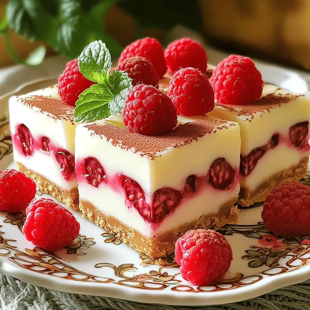 No-Bake White Chocolate Raspberry Bars Leckerer Genuss
