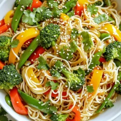 Für die Ingwer Knoblauch Nudel-Pfanne benötigst du: - 225 g Reisnudeln - 1 Paprika, in Streifen geschnitten - 1 Tasse Brokkoliröschen - 1 Tasse Zuckerschoten - 2 Frühlingszwiebeln, gehackt - 1 Esslöffel frischer Ingwer, fein gehackt - 4 Knoblauchzehen, fein gehackt Diese Zutaten bilden die Basis für einen tollen Geschmack. Reisnudeln sind leicht und nehmen die Aromen gut auf. Frisches Gemüse sorgt für Farbe und Crunch. Für den perfekten Biss brauchst du noch: - 2 Esslöffel Pflanzenöl - 3 Esslöffel Sojasauce - 1 Esslöffel Sesamöl - 1 Esslöffel Honig (oder Ahornsirup für eine vegane Option) - Salz und Pfeffer nach Geschmack Das Pflanzenöl hilft beim Braten. Sojasauce gibt umami, während Sesamöl einen nussigen Geschmack hinzufügt. Honig süßt und bindet die Aromen. Zum Garnieren verwende: - Sesamsamen - Frischer Koriander Diese Extras machen deine Nudel-Pfanne noch ansprechender. Sesamsamen bringen einen tollen Crunch, und Koriander sorgt für Frische. Du kannst die Ingwer Knoblauch Nudel-Pfanne nach dem [Full Recipe] anrichten, um sie perfekt zu präsentieren. Beginne mit der Zubereitung der Reisnudeln. Koche sie gemäß den Anweisungen auf der Verpackung. Achte darauf, sie nicht zu lange zu kochen. Schütte die Nudeln ab und vermenge sie mit etwas Öl. So bleiben sie locker und kleben nicht zusammen. Erhitze in einer großen Pfanne oder einem Wok das Pflanzenöl bei mittelhoher Hitze. Warte, bis das Öl schimmert. Füge dann den fein gehackten Ingwer und Knoblauch hinzu. Brate sie für etwa 30 Sekunden, bis sie duften. Rühre ständig, damit sie nicht anbrennen. Jetzt ist es Zeit, das Gemüse hinzuzufügen. Gib die in Streifen geschnittene Paprika in die Pfanne. Brate sie 2-3 Minuten an, bis sie leicht weich ist. Danach kommen die Brokkoliröschen und Zuckerschoten dazu. Brate alles für 3-4 Minuten weiter. Das Gemüse sollte knackig und leuchtend sein. In einer kleinen Schüssel vermische die Sojasauce, Sesamöl und Honig. Gieße die Soße über das gebratene Gemüse in der Pfanne. Füge dann die gekochten Reisnudeln hinzu. Vermenge alles gut, bis die Nudeln gleichmäßig mit der Soße bedeckt sind. Schmecke das Gericht mit Salz und Pfeffer ab. Garniere es mit gehackten Frühlingszwiebeln. Für das vollständige Rezept, sieh dir die [Full Recipe] an. Um eine tolle Nudel-Pfanne zu machen, achte auf die folgenden Tipps: - Koche die Reisnudeln nicht zu lange. Sie sollen al dente sein. - Nutze frische Zutaten. Das macht den Geschmack lebendiger. - Erhitze das Öl gut, bevor du die Aromen hinzufügst. So entfalten sie sich besser. Ein paar Fehler können den Spaß verderben. Hier sind einige, die du vermeiden solltest: - Lass den Ingwer und Knoblauch nicht anbrennen. Das kann bitter schmecken. - Überfülle die Pfanne nicht mit Gemüse. So wird alles gleichmäßig gar. - Vergiss nicht, die Nudeln mit Öl zu vermengen. So kleben sie nicht zusammen. Die Präsentation macht viel aus. Hier sind einige Ideen: - Serviere die Nudel-Pfanne in einer großen Schüssel. - Streue zusätzliche Sesamsamen und frischen Koriander darüber. - Ein wenig Sesamöl oben drauf sorgt für zusätzlichen Glanz. Wenn du diese Tipps befolgst, wird deine Ingwer Knoblauch Nudel-Pfanne ein Hit! Du kannst das gesamte Rezept hier finden: [Full Recipe]. {{image_4}} Um deine Ingwer Knoblauch Nudel-Pfanne noch herzlicher zu machen, kannst du verschiedene Proteinquellen hinzufügen. Hähnchenbrust, Tofu oder Garnelen passen gut. Wenn du Hähnchen nutzt, brate es vorher an, bis es goldbraun ist. Für Tofu, wähle festen Tofu und presse ihn gut. So wird er knusprig. Garnelen brauchen nur wenige Minuten, um zu garen. Füge sie zusammen mit dem Gemüse hinzu. Das Schöne an dieser Nudel-Pfanne ist die Flexibilität bei Gemüse. Du kannst fast alles verwenden. Versuche Karotten, Zucchini oder Spinat. Das gibt deiner Pfanne Farbe und Nährstoffe. Achte darauf, das Gemüse in gleich große Stücke zu schneiden. So garen sie gleichmäßig. Experimentiere mit verschiedenen Kombinationen, um deinen persönlichen Favoriten zu finden. Für eine vegetarische oder vegane Ingwer Knoblauch Nudel-Pfanne kannst du ganz einfach anpassen. Ersetze Hähnchen durch Tofu oder Tempeh. Nutze Sojasauce oder Tamari, um den Geschmack zu intensivieren. Verwende Honig oder Ahornsirup, um die Süße zu variieren. Diese Anpassungen machen das Gericht gesund und lecker. So bleiben alle zufrieden, egal welche Ernährungsweise sie haben. Um die Reste deiner Ingwer Knoblauch Nudel-Pfanne frisch zu halten, lagere sie in einem luftdichten Behälter. Lass die Pfanne zuerst auf Raumtemperatur abkühlen. Danach kannst du sie in den Kühlschrank stellen. So bleiben die Aromen erhalten. Du kannst die Reste auch in Portionsbehältern aufteilen. Das macht das spätere Essen einfacher. Wenn du die Reste wieder aufwärmen möchtest, nutze eine Pfanne oder die Mikrowelle. In der Pfanne erhitzt du das Gericht bei mittlerer Hitze. Füge ein wenig Wasser oder Öl hinzu, um ein Ankleben zu verhindern. In der Mikrowelle erwärmst du die Nudeln in kurzen Intervallen. Rühre zwischendurch um, damit alles gleichmäßig warm wird. Die Haltbarkeit der Zutaten variiert. Gekochte Reisnudeln halten sich etwa 3 bis 5 Tage im Kühlschrank. Frisches Gemüse bleibt in der Regel 3 bis 7 Tage frisch. Wenn du die Nudel-Pfanne gut lagerst, kannst du den Geschmack noch ein paar Tage genießen. Achte immer darauf, ob die Zutaten frisch riechen oder aussehen. So vermeidest du, abgelaufene Lebensmittel zu essen. Die Ingwer Knoblauch Nudel-Pfanne benötigt insgesamt 30 Minuten. Die Vorbereitung dauert etwa 10 Minuten. Das Kochen der Zutaten braucht etwa 20 Minuten. Diese Zeit ist ideal für ein schnelles und köstliches Abendessen. Ja, du kannst frische Nudeln verwenden. Frische Nudeln haben oft eine weichere Textur. Achte darauf, die Kochzeit anzupassen. Frische Nudeln brauchen meist weniger Zeit zum Garen. So bleibt die Nudel-Pfanne gleich lecker und frisch. Zu dieser Nudel-Pfanne passen viele Beilagen. Hier sind einige tolle Vorschläge: - Frischer Salat: Ein knackiger Salat bringt Frische. - Gedämpftes Gemüse: Brokkoli oder Karotten ergänzen die Pfanne gut. - Frühlingsrollen: Sie sind ein perfekter Snack dazu. - Tofu: Gebratener Tofu gibt zusätzliches Protein. Du kannst die Beilagen wählen, die dir am besten gefallen. Die Ingwer Knoblauch Nudel-Pfanne ist einfach zuzubereiten und voll Geschmack. Wir haben die Hauptzutaten, Gewürze und die einzelnen Schritte zur Zubereitung besprochen. Ich habe Tipps gegeben, wie man häufige Fehler vermeidet und die Nudel-Pfanne perfekt anrichtet. Variationen wie Protein-Optionen und Gemüsevarianten bringen Abwechslung auf den Tisch. Denke daran, dass Reste gut gelagert werden sollten. Mit diesen Infos machst du deine nächste Nudel-Pfanne zu einem Hit! Sei kreativ und genieße jedes Gericht.