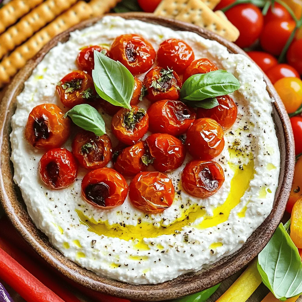 Whipped Feta Dip mit gerösteten Tomaten köstlich genießen