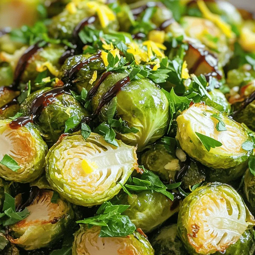 Für die perfekte Portion Knoblauch-geröstete Rosenkohl benötigst du: - 450 g Rosenkohl, geputzt und halbiert - 4 Knoblauchzehen, fein gehackt - 3 Esslöffel Olivenöl - 1 Esslöffel Balsamico-Glasur - 1 Teelöffel Zitronenzeste - Salz und Pfeffer nach Geschmack - ½ Teelöffel rote Pfefferflocken (optional) - Frische Petersilie, gehackt, zur Garnierung Achte beim Kauf von Rosenkohl auf folgende Punkte: - Farbe: Die Köpfe sollten tiefgrün sein und keine braunen Stellen haben. - Festigkeit: Drücke leicht auf die Rosenkohl. Sie sollten fest sein und nicht nachgeben. - Größe: Wähle gleich große Köpfe. So garen sie gleichmäßig. Frische Knoblauchzehen sollten fest sein. Vermeide weiche oder schrumpelige Zehen. Um deine Knoblauch-gerösteten Rosenkohl noch interessanter zu machen, probiere diese: - Käse: Parmesan oder Feta geben einen tollen Geschmack. - Nüsse: Geröstete Mandeln oder Walnüsse fügen Crunch hinzu. - Zitronensaft: Ein Spritzer frischer Zitronensaft nach dem Rösten bringt Frische. Verwende die Full Recipe für eine detaillierte Anleitung. Zuerst putze den Rosenkohl. Halbiere jeden Kopf und achte darauf, dass sie gleich groß sind. Das sorgt für ein gleichmäßiges Rösten. Jetzt nimm eine große Schüssel und füge die Rosenkohlhälften hinzu. Hacke die Knoblauchzehen fein und gib sie in die Schüssel. Mische alles gut, damit der Knoblauch sich gleichmäßig verteilt. Heize deinen Ofen auf 200°C vor. Das ist wichtig für die Röstung. Während der Ofen warm wird, lege ein Backblech mit Backpapier aus. Dies hilft, die Rosenkohl zu rösten, ohne dass sie ankleben. Wenn der Ofen bereit ist, füge das Olivenöl, Salz, Pfeffer und die roten Pfefferflocken hinzu. Vermische alles gründlich. Röste die Rosenkohl für 20 bis 25 Minuten. Nach der Hälfte der Zeit solltest du sie einmal umrühren. So werden sie von allen Seiten knusprig. Achte darauf, dass die Ränder schön braun sind und die Kerne zart bleiben. Nach dem Rösten nimm sie aus dem Ofen und träufle die Balsamico-Glasur und Zitronenzeste darüber. Mische alles vorsichtig. Jetzt sind deine Knoblauch-gerösteten Rosenkohl bereit zum Servieren! Für die vollständige Anleitung und weitere Details, schau dir das [Full Recipe] an. Um die besten knoblauch-gerösteten Rosenkohl zu machen, wähle frischen Rosenkohl. Achte darauf, dass die Köpfe fest und grün sind. Schneide die Enden ab und halbiere sie. So garen sie gleichmäßig. Verwende auch frischen Knoblauch, denn er bringt einen tollen Geschmack. Das Rösten bei 200°C gibt dir eine schöne Knusprigkeit. Rühre die Rosenkohlhälften einmal während des Röstens um, um eine gleichmäßige Bräunung zu erreichen. Ein häufiger Fehler ist, die Rosenkohl zu überladen. Wenn du zu viele auf einem Blech hast, dampfen sie statt rösten. Achte darauf, dass sie in einer einzigen Schicht liegen. Ein weiterer Fehler ist zu wenig Öl. Das Öl hilft bei der Röstung und dem Geschmack. Verwende genug Olivenöl, damit die Rosenkohl gut bedeckt sind. Schließlich kann zu viel Salz die Aromen überdecken. Fange mit einer kleinen Menge an und taste dich vor. Knoblauch-geröstete Rosenkohl passen gut zu vielen Gerichten. Probiere sie als Beilage zu gebratenem Hähnchen oder einem saftigen Steak. Sie sind auch lecker zu Quinoa oder als Teil eines Gemüsesalats. Für einen besonderen Kick kannst du etwas Balsamico-Glasur darüber träufeln. Das gibt einen süßen und sauren Geschmack, der gut mit dem Knoblauch harmoniert. Du kannst auch geröstete Nüsse oder Parmesan hinzufügen, um mehr Textur und Geschmack zu bekommen. Für das volle Rezept schau dir die [Full Recipe] an. {{image_4}} Du kannst das Rezept für Knoblauch-geröstete Rosenkohl leicht anpassen. Du kannst die Balsamico-Glasur durch einen veganen Honigersatz ersetzen. Das gibt einen süßen Geschmack, der gut zu den Röstaromen passt. Außerdem kannst du die frische Petersilie durch andere Kräuter wie Thymian oder Rosmarin ersetzen. Diese Kräuter bringen neue Aromen ins Spiel und machen das Gericht noch interessanter. Wenn du verschiedene Geschmäcker erkunden willst, versuche, die Rosenkohl mit verschiedenen Gewürzen zu kombinieren. Zum Beispiel kannst du Paprika oder Kümmel hinzufügen. Diese Gewürze geben einen anderen Kick. Für etwas mehr Schärfe sind Chili-Flocken eine gute Wahl. Du kannst auch Nüsse, wie Mandeln oder Walnüsse, hinzufügen. Sie bringen eine tolle Textur und zusätzlichen Geschmack in das Gericht. Wenn du das Grillen magst, probiere gegrillte Rosenkohl. Bereite die Rosenkohl genauso vor, aber grille sie auf dem Grill statt sie zu rösten. Das gibt einen rauchigen Geschmack, der wunderbar ist. Achte darauf, die Rosenkohl in einer Grillpfanne zu platzieren, damit sie nicht durch den Grill fallen. So erhältst du ein tolles Aroma und einen schönen Grillstrich. Für die besten Ergebnisse, besuche die [Full Recipe]. Um deine knoblauch-gerösteten Rosenkohl gut zu lagern, lege sie in einen luftdichten Behälter. Stelle sicher, dass sie vollständig abgekühlt sind, bevor du sie aufbewahrst. So bleiben sie frisch. Lagere den Behälter im Kühlschrank. So bleiben die Reste 3-4 Tage genießbar. Um die Frische der Rosenkohl zu erhalten, kannst du sie auch einfrieren. Lege die abgekühlten Reste einfach in einen Gefrierbeutel. Drücke die Luft heraus, bevor du den Beutel schließt. So bleiben die Rosenkohl bis zu 3 Monate gut. Beim Auftauen, lasse sie im Kühlschrank über Nacht. Um die Reste wieder aufzuwärmen, lege sie auf ein Backblech. Heize deinen Ofen auf 180°C (350°F) vor. Röste die Rosenkohl für etwa 10-15 Minuten, bis sie warm sind. Du kannst sie auch in der Mikrowelle erwärmen. Stelle die Mikrowelle auf hohe Stufe und erwärme die Rosenkohl in 1-Minuten-Intervallen. Achte darauf, sie nicht zu überhitzen, damit sie nicht matschig werden. Das Rösten der Rosenkohl dauert etwa 20 bis 25 Minuten. Du solltest die Rosenkohlhälften nach der Hälfte der Zeit einmal umrühren. Dadurch rösten sie gleichmäßig und werden schön knusprig. Ja, du kannst gefrorene Rosenkohl verwenden. Achte darauf, sie vorher gut abzutropfen. Das hilft, überschüssige Feuchtigkeit zu vermeiden. Wenn sie wässerig sind, werden sie nicht knusprig. Röste sie vielleicht ein paar Minuten länger. Du kannst viele Aromen hinzufügen. Probiere Dinge wie geräuchertes Paprikapulver oder Parmesan. Ein Spritzer Zitronensaft nach dem Rösten bringt Frische. Auch ein Hauch von Honig kann den Geschmack abrunden. Experimentiere und finde deine Lieblingskombination! Für das vollständige Rezept, schau dir die [Full Recipe] an. Die Zubereitung von knoblauch-geröstetem Rosenkohl ist einfach und lecker. Wir haben frische Zutaten ausgewählt, Tipps zum Rösten gegeben und Variationen besprochen. Achte auf die Garzeit, um perfekte Ergebnisse zu erzielen. Vermeide häufige Fehler, damit deine Mahlzeit gelingt. Mit den Aufbewahrungshinweisen bleibst du flexibel. Jetzt kannst du selbst kreativ werden. Experimentiere mit Aromen und genieße dein Gericht in vollen Zügen!