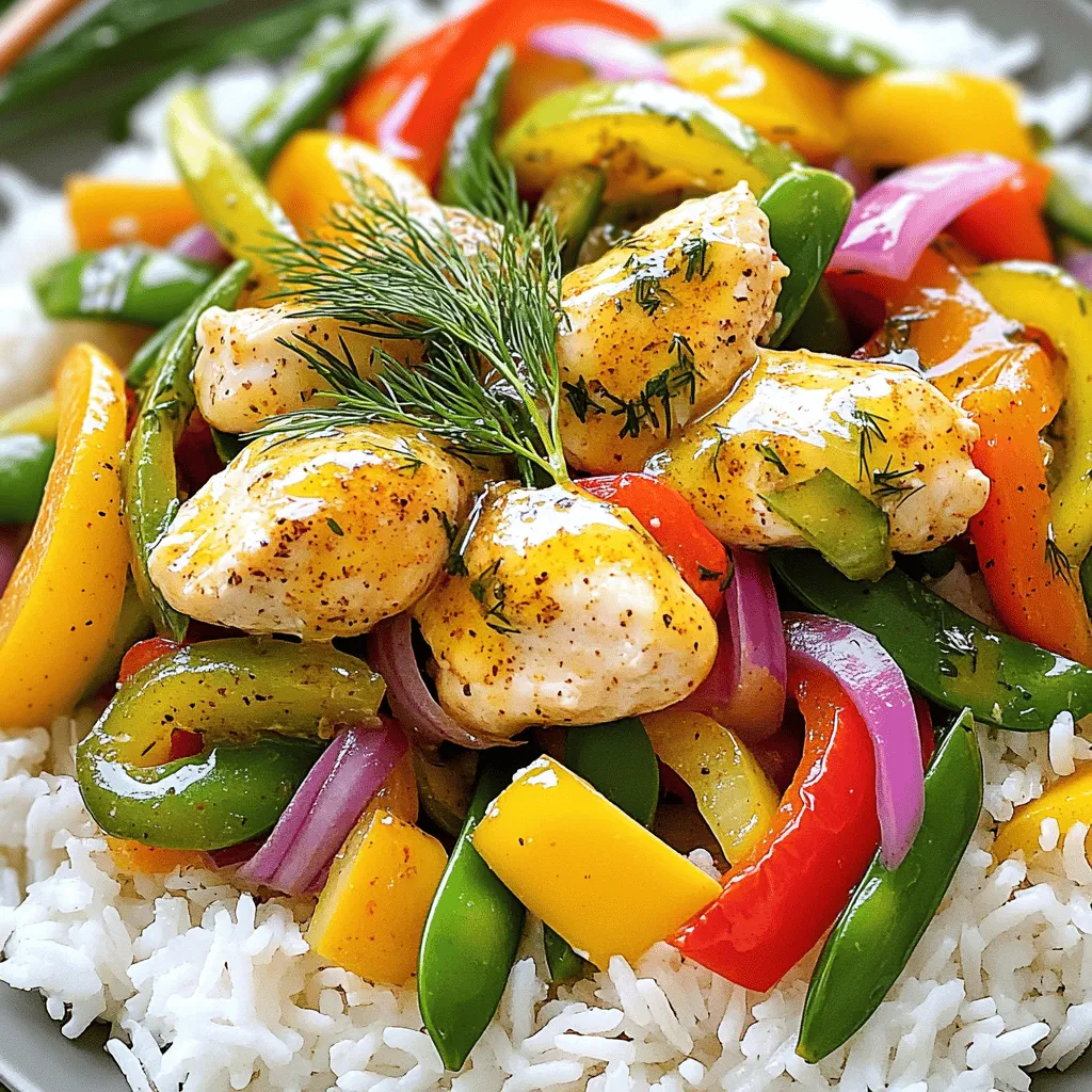 - Hähnchenbrust und Marinade Für dieses Gericht benutze ich 450 g Hähnchenbrust. Ich schneide sie in dünne Stücke. Die Marinade besteht aus 240 ml Dill-Essiggurken-Saft und 2 Esslöffeln Ranch-Gewürzmischung. Diese Mischung sorgt für einen tollen Geschmack. - Gemüseauswahl Ich wähle 2 Tassen gemischte Paprika. Diese sind rot, gelb und grün. Außerdem nehme ich 1 Tasse Zuckerschoten und 1 mittlere rote Zwiebel. Ich schneide alles in Streifen oder Scheiben. - Gewürze und Öle Für den Bratvorgang verwende ich 1 Esslöffel Olivenöl. Ein wenig Salz und Pfeffer nach Geschmack runden das Gericht ab. - Reis oder Quinoa als Beilage Gekochter Reis oder Quinoa passt perfekt zu dieser Pfanne. Es ist leicht und sättigend. - Frischer Dill und Essiggurken als Garnierung Ich füge frischen Dill hinzu, um das Gericht zu garnieren. Einige Essiggurken an der Seite bringen noch mehr Geschmack. Diese Garnitur macht das Gericht besonders frisch und knackig. Für das komplette Rezept und die Schritte zur Zubereitung schauen Sie sich das [Full Recipe] an. - Hähnchen marinieren: Ich nehme das geschnittene Hähnchen und lege es in eine Schüssel. Dann gieße ich den Dill-Essiggurken-Saft darüber. Ich lasse das Hähnchen mindestens 30 Minuten marinieren. So nimmt es die tollen Aromen auf. - Gemüse schneiden: Während das Hähnchen mariniert, schneide ich das Gemüse. Ich nehme gemischte Paprika und schneide sie in Streifen. Dann schneide ich eine rote Zwiebel in Scheiben. Schließlich bereite ich die Zuckerschoten vor. - Hähnchen braten: Ich erhitze Olivenöl in einer großen Pfanne. Dann gebe ich das marinierte Hähnchen hinein. Ich brate es für etwa 5 bis 7 Minuten. Das Hähnchen sollte goldbraun und durchgegart sein. Nach dem Braten nehme ich es aus der Pfanne und stelle es beiseite. - Gemüse sautieren: In der gleichen Pfanne füge ich die rote Zwiebel hinzu. Ich brate sie für 2 Minuten. Danach kommen die Paprika und Zuckerschoten dazu. Ich rühre oft um und gare das Gemüse für etwa 5 Minuten. Es soll zart und knackig sein. - Zutaten kombinieren: Ich füge den gehackten Knoblauch hinzu und gare alles eine weitere Minute. Dann gebe ich das Hähnchen zurück in die Pfanne. Ich vermische alles gut. Zum Schluss schmecke ich das Gericht mit Salz und Pfeffer ab. Die vollständige Rezeptanleitung findest du in der [Full Recipe]. Um die Marinade perfekt zu machen, achte auf die Zeit. Marinieren sollte nicht zu lange dauern. 30 bis 60 Minuten sind ideal. Zu langes Marinieren kann das Hähnchen trocken machen. Der Dill-Essiggurken-Saft gibt dem Hühnchen einen tollen Geschmack. Du kannst die Aromen auch anpassen. Probiere verschiedene Kräuter aus. Frischer Dill oder Petersilie können den Geschmack verbessern. Wenn du es schärfer magst, füge etwas Pfeffer hinzu. Die Temperatur beim Braten ist wichtig. Erhitze die Pfanne auf mittlere bis hohe Hitze. So wird das Hähnchen schön knusprig. Richtiges Sautieren von Gemüse ist ebenfalls entscheidend. Gib das Gemüse in die heiße Pfanne. Rühre oft um, damit es nicht anbrennt. Das Gemüse sollte knackig bleiben. So behält es seine Farbe und Nährstoffe. Diese Tipps helfen dir, ein leckeres Gericht zu zaubern. Wenn du möchtest, kannst du auch den Full Recipe für mehr Details nutzen. {{image_4}} Für eine vegetarische Version des Gerichts kannst du Tofu oder Tempeh verwenden. Tofu ist leicht und nimmt gut Aromen auf. Tempeh hat einen nussigen Geschmack und eine feste Textur. Beide Optionen sind gesund und voller Eiweiß. Schneide den Tofu oder Tempeh in Würfel und mariniere sie wie das Hähnchen. Dies sorgt für einen tollen Geschmack. Du kannst mit verschiedenen Gewürzen experimentieren, um den Geschmack zu verändern. Füge zum Beispiel geräucherten Paprika oder Kreuzkümmel hinzu. Diese Gewürze bringen eine neue Dimension in dein Gericht. Wenn du es schärfer magst, kannst du auch rote Pfefferflocken oder frische Chilis verwenden. Diese geben dem Gericht einen aufregenden Kick. Um die Reste der Pickle Ranch Chicken und Veggie Stir Fry frisch zu halten, nutze luftdichte Behälter. Gute Optionen sind Glasbehälter oder Kunststoffbehälter mit einem festen Deckel. Diese verhindern, dass Luft und Feuchtigkeit eindringen. Die Kühlzeit für das Gericht beträgt bis zu vier Tage. Achte darauf, die Reste schnell abzukühlen, bevor du sie in den Kühlschrank stellst. So bleibst du auf der sicheren Seite, wenn es um die Haltbarkeit geht. Beim Aufwärmen ist es wichtig, die Aromen zu bewahren. Die beste Methode ist, die Reste in einer Pfanne bei mittlerer Hitze zu erwärmen. Füge etwas Wasser oder Brühe hinzu, um das Gericht feucht zu halten. Alternativ kannst du die Reste in der Mikrowelle aufwärmen. Verwende eine mikrowellengeeignete Schüssel und decke sie ab. Dies hilft, die Feuchtigkeit zu bewahren. Erwärme es in kurzen Intervallen von 30 Sekunden, bis es warm ist. Für das beste Ergebnis, genieße das Gericht frisch zubereitet, aber auch die Reste sind lecker! Für die vollständige Zubereitung des Rezepts, schau dir das [Full Recipe] an. Für glutenfreie Optionen nutzen Sie glutenfreie Ranch-Gewürzmischungen. Achten Sie auch auf glutenfreies Olivenöl. Möchten Sie milchfrei sein? Verwenden Sie milchfreie Ranch-Dressings. Diese Anpassungen machen das Gericht für mehr Menschen geeignet. Ja, das Gericht lässt sich gut im Voraus zubereiten. Marinieren Sie das Hähnchen und schneiden Sie das Gemüse einen Tag vorher. Lagern Sie alles in luftdichten Behältern im Kühlschrank. Wenn Sie bereit sind, kochen Sie einfach alles in der Pfanne. So sparen Sie Zeit und haben ein schnelles Abendessen. Zu Eingelegtem Ranch-Hühnchen und Gemüsepfanne passen viele Beilagen. Hier einige Vorschläge: - Gekochter Reis oder Quinoa - Frischer grüner Salat - Knusprige Brötchen Diese Beilagen ergänzen die Aromen des Gerichts und machen es noch leckerer. Eine Portion von Eingelegtem Ranch-Hühnchen und Gemüsepfanne hat etwa 350 Kalorien. Dies hängt von den genauen Zutaten ab. Das Gericht ist nahrhaft und enthält viel Gemüse. Es bietet eine gute Balance aus Proteinen und Ballaststoffen. In diesem Blogbeitrag haben wir die wichtigsten Zutaten und Schritte für ein köstliches Gericht besprochen. Die Marinade für das Hähnchen und die Auswahl des Gemüses sind entscheidend. Ich habe auch Tipps gegeben, um das Kochen zu erleichtern und Variationen für unterschiedliche Geschmäcker vorgestellt. Denke daran, die Reste richtig aufzubewahren und das Gericht frisch aufzuwärmen. Mit diesen Tipps wird dein Essen sicher ein Erfolg! Probiere es aus und genieße das Kochen!