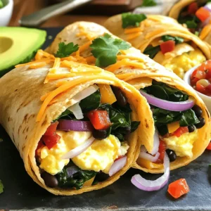 Um die perfekten einfachen Veggie Frühstück Burritos zu machen, brauchst du: - 4 große Tortillas - 1 Tasse schwarze Bohnen, abgetropft und abgespült - 1 Tasse Paprika, gewürfelt (eine Mischung aus rot und grün) - 1 Tasse Spinat, gehackt - 1 kleine rote Zwiebel, gewürfelt - 1 Tasse geriebener Käse (Cheddar oder Mozzarella) - 4 große Eier - 1 Avocado, in Scheiben geschnitten - 2 Esslöffel Olivenöl - 1 Teelöffel Kreuzkümmel - Salz und Pfeffer nach Geschmack - Frische Salsa (optional, zum Servieren) Frische Zutaten machen einen großen Unterschied. Achte auf diese Punkte: - Wähle Tortillas, die weich und flexibel sind. - Achte darauf, dass die Bohnen keine Zusätze haben. - Kaufe Paprika, die fest und glänzend sind. - Spinat sollte knackig und grün sein. - Die Zwiebel sollte fest und ohne dunkle Flecken sein. - Der Käse sollte frisch und gut riechen. - Wähle Avocados, die leicht weich sind, aber nicht matschig. Du kannst viele Zutaten nach deinem Geschmack anpassen: - Verwende Vollkorn-Tortillas für mehr Ballaststoffe. - Ersetze schwarze Bohnen durch Kidneybohnen oder weiße Bohnen. - Nutze verschiedene Gemüsesorten wie Zucchini oder Pilze. - Wenn du keinen Käse magst, lasse ihn weg oder nutze eine vegane Option. - Für eine scharfe Note füge etwas Jalapeño hinzu. - Du kannst auch Rührei durch Tofu ersetzen, für eine vegane Variante. Diese einfachen Tipps helfen dir, die besten Zutaten auszuwählen und dein Rezept individuell zu gestalten. Du kannst die Full Recipe für weitere Details nutzen. Zuerst müssen wir alle Zutaten für die Burritos bereitstellen. Dies macht den Kochprozess einfach und schnell. Hier ist, was du brauchst: - 4 große Tortillas - 1 Tasse schwarze Bohnen, abgetropft und abgespült - 1 Tasse Paprika, gewürfelt (eine Mischung aus rot und grün) - 1 Tasse Spinat, gehackt - 1 kleine rote Zwiebel, gewürfelt - 1 Tasse geriebener Käse (Cheddar oder Mozzarella) - 4 große Eier - 1 Avocado, in Scheiben geschnitten - 2 Esslöffel Olivenöl - 1 Teelöffel Kreuzkümmel - Salz und Pfeffer nach Geschmack - Frische Salsa (optional, zum Servieren) Sorge dafür, dass alles frisch und bereit ist. Das spart Zeit und macht das Kochen angenehm. Jetzt kommt der spannende Teil! Erhitze in einer beschichteten Pfanne bei mittlerer Hitze 2 Esslöffel Olivenöl. Wenn das Öl heiß ist, füge die gewürfelte rote Zwiebel und die Paprika hinzu. Brate die Mischung etwa 3 bis 4 Minuten lang an, bis sie weich ist. Dann kommt der gehackte Spinat in die Pfanne. Koche ihn für 2 Minuten, bis er zusammengefallen ist. Jetzt würze die Mischung mit Kreuzkümmel, Salz und Pfeffer. In einer Schüssel verquirle die Eier und gieße sie in die Pfanne. Rühre vorsichtig um, bis die Eier durchgegart sind. Das dauert etwa 3 bis 5 Minuten. Nimm die Pfanne vom Herd. Jetzt ist es Zeit, die Burritos zu formen! Lege eine Tortilla flach auf eine saubere Fläche. Gib eine Kelle der Ei-Gemüse-Mischung in die Mitte. Toppe sie mit schwarzen Bohnen und geriebenem Käse. Falte die Seiten der Tortilla nach innen und rolle sie von unten nach oben. Das macht einen schönen Burrito. Wiederhole das mit den restlichen Tortillas. Wenn du die Burritos knusprig magst, lege sie mit der Naht nach unten in eine Pfanne. Brate sie bei mittlerer Hitze 1 bis 2 Minuten pro Seite, bis sie goldbraun sind. Serviere die Burritos warm. Garniere sie mit Avocadoscheiben und frischer Salsa zum Dippen. So einfach ist es, leckere Veggie Breakfast Burritos zu machen! Um einen perfekten Burrito zu rollen, fangen Sie mit einer warmen Tortilla an. Das macht sie flexibler. Legen Sie die Füllung in die Mitte der Tortilla. Lassen Sie an den Seiten Platz. Falten Sie die Seiten ein und rollen Sie dann von unten nach oben. Halten Sie die Füllung gut eingeklemmt. Üben Sie gleichmäßigen Druck aus, während Sie rollen. So bleibt alles an Ort und Stelle. Ein häufiger Fehler ist, zu viel Füllung zu verwenden. Das macht das Rollen schwierig. Eine andere Falle ist, die Tortilla nicht warm zu machen. Eine kalte Tortilla reißt schnell. Achten Sie außerdem darauf, die Füllung nicht zu überkochen. So bleibt der Geschmack frisch und lebendig. Vergessen Sie nicht, die Burritos nach dem Rollen gut zu verschließen. Für knusprige Burritos empfehle ich, sie in einer Pfanne zu braten. Erhitzen Sie etwas Öl in einer beschichteten Pfanne. Legen Sie die Burritos mit der Naht nach unten hinein. Braten Sie sie 1–2 Minuten pro Seite. Dies gibt eine schöne goldene Farbe. Sie können auch einen Sandwichmaker verwenden. Das gibt einen gleichmäßigen Knusper. Für die beste Textur, lassen Sie sie etwas abkühlen, bevor Sie sie schneiden. Diese Tipps helfen Ihnen, leckere und ansprechende Burritos zu machen. Für das komplette Rezept schauen Sie sich die Full Recipe an. {{image_4}} Du kannst die Burritos ganz nach deinem Geschmack anpassen. Füge Gemüse wie Zucchini oder Pilze hinzu. Diese Zutaten bringen neue Texturen und Aromen. Auch frische Kräuter wie Koriander oder Petersilie passen gut. Ihre frische Note hebt die Burritos auf die nächste Stufe. Wenn du mehr Protein willst, probiere Tofu oder Tempeh. Diese Optionen sind nahrhaft und lecker. Für eine vegane Version lasse die Eier und den Käse weg. Ersetze die Eier durch eine Mischung aus Kichererbsenmehl und Wasser. Das gibt dir eine ähnliche Konsistenz. Nutze pflanzlichen Käse oder lasse ihn ganz weg. So bleibt der Burrito leicht und frisch. Du kannst auch Avocado als cremige Füllung verwenden, die dieser Version viel Geschmack gibt. Wenn du es schärfer magst, fügen Sie Chili oder Jalapeños hinzu. Diese Zutaten bringen einen tollen Kick in den Burrito. Du kannst auch eine scharfe Salsa verwenden, um das Gericht zu würzen. Experimentiere mit Gewürzen wie Paprika oder scharfen Chilipulver für einen interessanten Geschmack. Diese Variationen machen deine Burritos spannend und unvergesslich. Für das komplette Rezept und weitere Ideen schaue dir die [Full Recipe] an. Um die Burritos frisch zu halten, lege sie in einen luftdichten Behälter. Du kannst auch Frischhaltefolie verwenden. Stelle sicher, dass sie vollständig abgekühlt sind, bevor du sie lagerst. So vermeidest du, dass sie matschig werden. Im Kühlschrank bleiben sie 3 bis 4 Tage gut. Wenn du die Burritos aufwärmen möchtest, benutze eine Pfanne. Erhitze sie bei mittlerer Hitze. So werden sie knusprig und lecker. Du kannst auch die Mikrowelle nutzen, aber die Burritos könnten weich werden. Decke sie mit einem feuchten Papiertuch ab, um die Feuchtigkeit zu halten. Du kannst die Burritos auch im Voraus zubereiten und einfrieren. Wickel sie gut in Frischhaltefolie ein. Lege sie dann in einen gefrierfesten Beutel. So bleiben sie bis zu 3 Monate frisch. Um sie aufzutauen, lege sie über Nacht in den Kühlschrank. Erwärme sie dann wie oben beschrieben. Wenn du die Burritos frisch machen möchtest, sieh dir das Full Recipe an. Übrig gebliebene Burritos halten sich im Kühlschrank etwa 3 bis 4 Tage. Packe sie gut in Frischhaltefolie oder einen Behälter. So bleiben sie frisch und lecker. Ja, du kannst die Burritos im Voraus machen! Bereite sie einfach zu und lagere sie im Kühlschrank. Du kannst sie auch einfrieren. Wenn du sie einfrierst, lege sie in einen Gefrierbeutel und entferne die Luft. So bleiben sie bis zu 3 Monate gut. Die Burritos sind nicht automatisch glutenfrei. Die Tortillas enthalten normalerweise Gluten. Du kannst aber glutenfreie Tortillas verwenden. Achte beim Kauf auf die Zutatenliste, um sicherzugehen. Das macht deine Burritos für alle geeignet. Im Artikel haben wir die besten Zutaten für leckere Burritos behandelt. Wir sahen uns an, wie man frische Zutaten wählt und Alternativen findet. Ich habe Ihnen eine einfache Anleitung zur Zubereitung gegeben. Auch Tipps für perfekte Burritos und häufige Fehler wurden besprochen. Variationen und Aufbewahrungstipps runden das Thema ab. Nutzen Sie diese Informationen, um Ihre Burritos zu perfektionieren. Probieren Sie neue Füllungen aus und genießen Sie jeden Biss!