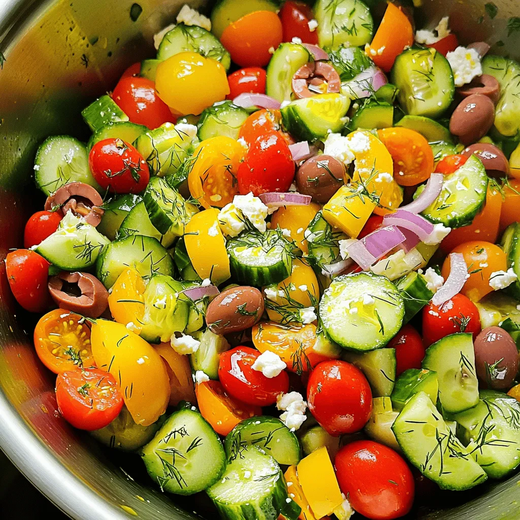 Cucumber Dill Greek Salad Frisch und Einfach Zubereiten