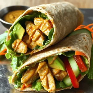 - 2 Hähnchenbrustfilets, entbeint und ohne Haut - 3 Esslöffel Honig - 3 Esslöffel Dijon-Senf - 1 Esslöffel Sriracha-Sauce (nach Geschmack anpassen) Die Hauptzutaten sind der Schlüssel zu diesem Wrap. Hähnchenbrustfilets sind mager und voller Geschmack. Honig und Dijon-Senf geben eine süße und würzige Note. Sriracha bringt die Schärfe. Du kannst die Menge der Sriracha anpassen, um die Schärfe zu steuern. - 4 große Vollkorn-Wraps - 1 Tasse gemischte Blattsalate (Spinat, Rucola oder Kopfsalat) - 1/2 Tasse geriebene Karotten - 1/2 Avocado, in Scheiben geschnitten - 1/4 Tasse rote Paprika, dünn geschnitten - 1/4 Tasse Gurke, dünn geschnitten Die zusätzlichen Zutaten machen den Wrap bunt und knackig. Vollkorn-Wraps sind gesund und sättigend. Das Gemüse bringt frische und Textur. Du kannst auch dein Lieblingsgemüse verwenden. Diese Zutaten sorgen für einen tollen Kontrast zur würzigen Füllung. - 1 Esslöffel Olivenöl - Salz und Pfeffer nach Geschmack Die Gewürze sind einfach, aber wichtig. Olivenöl hilft beim Kochen und macht das Hähnchen saftig. Salz und Pfeffer bringen den Geschmack hervor. Du solltest sie nach deinem Geschmack hinzufügen. Denke daran, dass weniger manchmal mehr ist. Für das vollständige Rezept schau dir [Full Recipe] an. Um das Hähnchen perfekt zu marinieren, mische zuerst Honig, Dijon-Senf, Sriracha-Sauce, Olivenöl, Salz und Pfeffer in einer Schüssel. Diese Mischung gibt dem Hähnchen einen tollen Geschmack. Lege die Hähnchenbrustfilets in die Marinade. Stelle sicher, dass sie gut bedeckt sind. Lasse das Hähnchen mindestens 30 Minuten ziehen. Für mehr Geschmack kannst du es bis zu 2 Stunden im Kühlschrank marinieren. Jetzt musst du das Hähnchen kochen. Erhitze eine Grillpfanne oder eine normale Pfanne bei mittlerer Hitze. Lege die marinierten Hähnchenbrustfilets in die heiße Pfanne. Brate sie 6-7 Minuten auf jeder Seite. Du willst sicherstellen, dass die Innentemperatur 75 °C erreicht. So wird das Hähnchen goldbraun und saftig. Nach dem Kochen, nimm das Hähnchen vom Herd und lasse es einige Minuten ruhen, bevor du es in Streifen schneidest. Während das Hähnchen ruht, bereite die Wraps vor. Lege die Vollkorn-Wraps auf eine saubere Fläche. Verteile eine Handvoll gemischter Blattsalate gleichmäßig auf jedem Wrap. Füge dann geriebene Karotten, Avocadoscheiben, rote Paprika und Gurkenscheiben hinzu. Schneide das Hähnchen in Streifen und lege es gleichmäßig auf die Wraps. Nun kannst du die Wraps rollen. Klappe die Seiten der Wraps ein und rolle sie von unten nach oben fest auf. Wenn nötig, sichere die Wraps mit Zahnstochern. Jetzt sind deine würzigen Honig-Senf-Hühnchen-Wraps bereit zum Genießen! Du findest das vollständige Rezept [hier](#). Um das Hähnchen perfekt zu marinieren, lasse es mindestens 30 Minuten in der Marinade. Wenn du mehr Geschmack willst, mariniere es bis zu 2 Stunden im Kühlschrank. So wird es saftig und aromatisch. Variiere die Kochmethoden. Du kannst das Hähnchen grillen oder braten. Grillen bringt ein rauchiges Aroma, während Braten eine schöne Kruste gibt. Beide Methoden sind toll für die Wraps. Das Rollen der Wraps kann Spaß machen. Lege die Füllung in die Mitte. Klappe die Seiten ein und rolle dann von unten nach oben. So bleibt alles drin. Füge Beilagen hinzu. Ein knackiger Salat passt gut dazu. Auch Dips wie Joghurt oder Salsa sind lecker. Sie bringen zusätzlichen Geschmack und Abwechslung. Du kannst den Schärfegrad anpassen. Weniger Sriracha bedeutet weniger Hitze. So kann jeder die Wraps genießen. Für Vegetarier gibt es Alternativen. Nutze Tofu oder Kichererbsen statt Hähnchen. So bleibt das Gericht lecker und gesund. Für das vollständige Rezept schaue dir die Anleitung an. {{image_4}} Du kannst die Füllung für die Wraps leicht ändern. Probiere verschiedene Proteine aus, wie Tofu oder Fisch. Tofu nimmt den Geschmack der Marinade gut auf. Fisch wie Lachs oder Kabeljau kann auch lecker sein. Wenn du eine vegetarische Option möchtest, sind Kichererbsen oder Bohnen toll. Sie sind gesund und fügen viel Geschmack hinzu. Mische sie einfach mit der gleichen Marinade wie das Hähnchen. So hast du eine schöne, würzige Mischung. Du kannst verschiedene Wraps nutzen. Tortillas sind weich und einfach zu rollen. Normale Wraps sind dicker und halten gut zusammen. Achte darauf, dass du die Wraps magst, die du wählst. Wenn du glutenfrei essen möchtest, gibt es spezielle glutenfreie Wraps. Diese sind meist aus Reis oder Mais. Sie sind eine gute Wahl, wenn du Gluten meiden willst. Salate passen gut zu den Wraps. Ein frischer grüner Salat mit leichtem Dressing ist perfekt. Du kannst auch einen Quinoasalat mit Gemüse machen. Für Snacks sind Gemüsesticks oder Tortilla-Chips toll. Sie sind einfach zu machen und passen gut zu den Wraps. Du kannst auch etwas Hummus oder Guacamole dazu servieren. Für das volle Erlebnis schaue dir das [Full Recipe] an, um die besten Tipps zu sehen. Ich empfehle, die Wraps im Kühlschrank aufzubewahren. Wenn du Reste hast, lege sie in einen luftdichten Behälter. So bleiben sie frisch. Du kannst die Wraps auch für später vorbereiten. Wickel sie in Frischhaltefolie, bevor du sie in den Kühlschrank legst. So bleiben sie länger haltbar. Die Wraps bleiben bis zu drei Tage im Kühlschrank frisch. Wenn du sie aufwärmen möchtest, benutze eine Pfanne oder die Mikrowelle. Erhitze sie nur kurz, damit sie nicht trocken werden. So bleiben sie saftig und lecker. Um matschige Wraps zu vermeiden, lagere die Füllung und den Wrap getrennt. Das verhindert, dass der Wrap durchweicht. Wenn du den Wrap frisch hältst, bleibt er knusprig und lecker. So kannst du ihn später genießen, ohne dass er an Geschmack verliert. Wenn du die Wraps weniger scharf machen möchtest, reduziere die Sriracha-Sauce. Du kannst auch ganz darauf verzichten. Stattdessen nutze mildere Senfsorten oder einen Esslöffel Joghurt. Diese Optionen geben Geschmack ohne viel Schärfe. Ja, du kannst die Wraps gut für Meal Prep anpassen. Bereite das Hähnchen und das Gemüse im Voraus zu. Lagere sie in luftdichten Behältern im Kühlschrank. Mache die Wraps erst kurz vor dem Essen. So bleiben die Wraps frisch und knackig. Ja, diese Wraps sind eine gesunde Wahl. Sie enthalten mageres Hähnchen, frisches Gemüse und Vollkorn-Wraps. Diese Zutaten bieten viele Nährstoffe. Du bekommst Protein, Ballaststoffe und Vitamine. Die Honig-Senf-Sauce bringt Geschmack, aber achte auf die Menge. Für mehr Informationen, siehe das Full Recipe. Zusammenfassend haben wir die Hauptzutaten für leckere Wraps besprochen. Hähnchen, Honig, Senf und frisches Gemüse bilden die Grundlage. Tipps für das Marinieren und Kochen zeigen, wie man das Hähnchen perfekt zubereitet. Variationen und Lagerung sorgen dafür, dass die Wraps vielseitig sind. Denke daran, deine Wraps nach deinem Geschmack anzupassen und kreativ zu sein. So schmecken sie am besten! Genieße alle Möglichkeiten und die gesunden Zutaten. Du wirst mit Sicherheit neue Lieblingsrezepte finden.