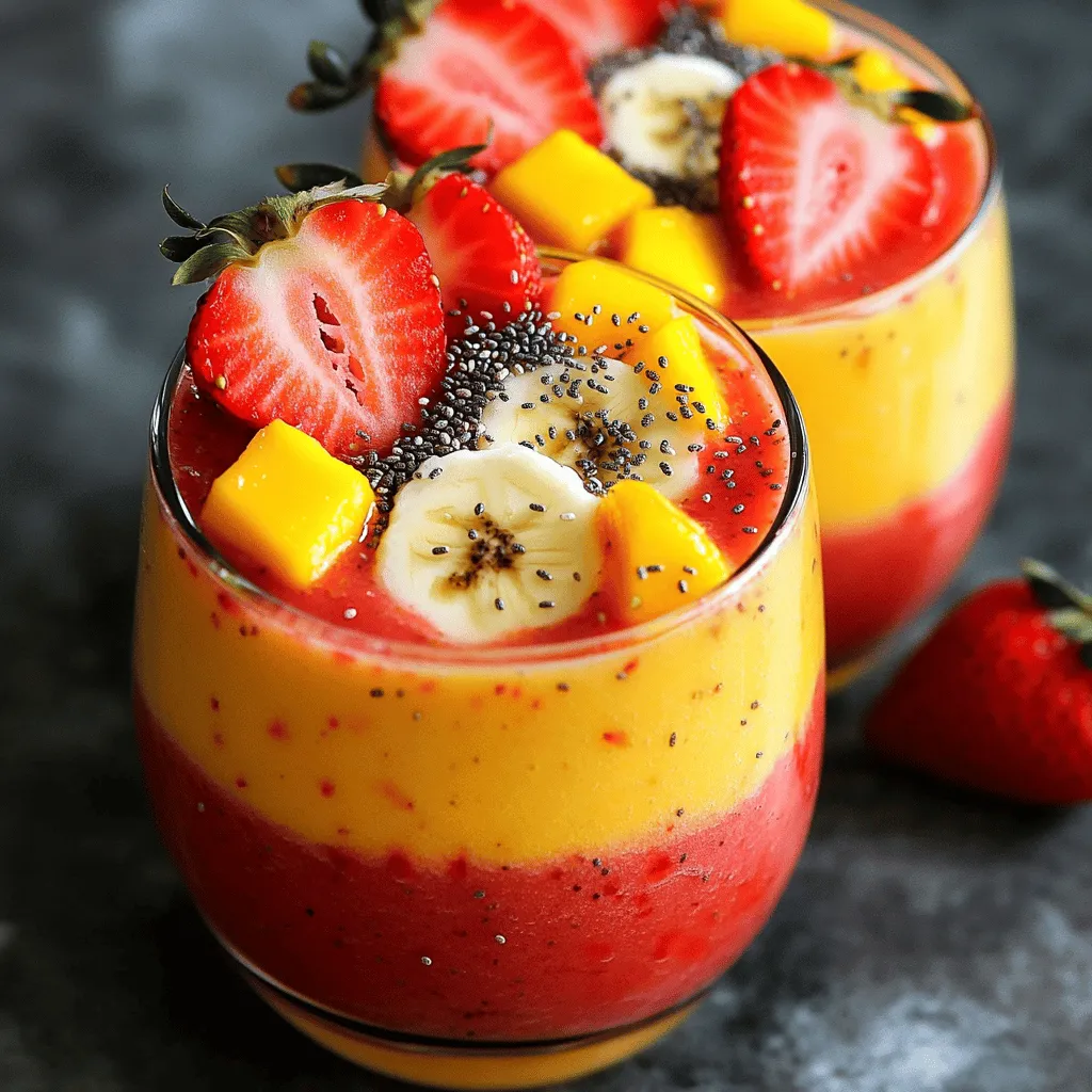 Strawberry Mango Smoothie Frisch und Fruchtig Genießen