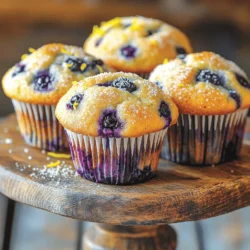 Um köstliche Blaubeermuffins zu backen, benötigst du einige wichtige Zutaten. Hier ist die Liste: - 2 Tassen Allzweckmehl - 1 Tasse Kristallzucker - 1 Esslöffel Backpulver - 1/2 Teelöffel Salz - 1/2 Tasse ungesalzene Butter, geschmolzen und abgekühlt - 1 Tasse Milch (Vollmilch oder Mandelmilch) - 2 große Eier - 1 Teelöffel Vanilleextrakt - 1 1/2 Tassen frische Blaubeeren (oder gefroren, wenn gewünscht) - Schale von 1 Zitrone (für zusätzlichen Geschmack) Diese Zutaten bilden die Basis für deinen Muffinteig. Sie sorgen für den perfekten Geschmack und die richtige Textur. Das Mehl gibt Struktur, während der Zucker für Süße sorgt. Die Eier helfen, alles zusammenzuhalten. Um deine Muffins noch leckerer zu machen, kannst du ein paar Optionen hinzufügen. Hier sind einige Ideen: - 1 Esslöffel grober Zucker (für die Oberseite) - Zimt (für einen würzigen Kick) - Gehackte Nüsse oder Mandeln (für eine knusprige Textur) Das Topping mit grobem Zucker gibt eine schöne Kruste. Zimt bringt Wärme und Tiefe in den Geschmack. Nüsse fügen zusätzlich Crunch hinzu und machen die Muffins noch interessanter. Falls du bestimmte Zutaten nicht hast, gibt es Alternativen, die gut funktionieren. Hier sind einige Vorschläge: - Verwende eine glutenfreie Mehlmischung anstelle von Allzweckmehl. - Statt Kristallzucker kannst du braunen Zucker verwenden. Das gibt einen reicheren Geschmack. - Für eine vegane Option verwende pflanzliche Butter und pflanzliche Milch. Mit diesen Alternativen kannst du die Muffins an deine Bedürfnisse anpassen. So wird jeder Biss köstlich und befriedigend. Für das vollständige Rezept und die Zubereitung schaue dir die Beerenleckereien Blaubeermuffins an. Heizen Sie Ihren Ofen auf 190°C (375°F) vor. Dies ist ein wichtiger Schritt. Ein heißer Ofen sorgt für perfekt gebackene Muffins. Bereiten Sie ein Muffinblech mit 12 Fächern vor. Verwenden Sie Papierbackförmchen oder fetten Sie das Blech mit Antihaftspray ein. So bleibt der Teig nicht kleben. In einer großen Rührschüssel mischen Sie die trockenen Zutaten. Dazu gehören: - 2 Tassen Allzweckmehl - 1 Tasse Kristallzucker - 1 Esslöffel Backpulver - 1/2 Teelöffel Salz Verquirlen Sie die Mischung gut. In einer anderen Schüssel mischen Sie die feuchten Zutaten: - 1/2 Tasse geschmolzene Butter - 1 Tasse Milch - 2 große Eier - 1 Teelöffel Vanilleextrakt Mischen Sie diese Zutaten, bis sie glatt sind. Gießen Sie die feuchten Zutaten in die Schüssel mit den trockenen. Rühren Sie vorsichtig, bis alles gerade so kombiniert ist. Ein paar Klümpchen sind in Ordnung. Fügen Sie dann die frischen Blaubeeren und die Zitronenschale hinzu und falten Sie sie vorsichtig unter. Verteilen Sie den Teig gleichmäßig in die vorbereiteten Muffinförmchen. Füllen Sie jedes Förmchen etwa 3/4 voll. Wenn Sie möchten, streuen Sie etwas groben Zucker obenauf. Backen Sie die Muffins für 18-22 Minuten. Sie sind fertig, wenn die Oberseite goldbraun ist und ein Zahnstocher sauber herauskommt. Lassen Sie die Muffins etwa 5 Minuten in der Form abkühlen. Dann übertragen Sie sie auf ein Kuchengitter, um vollständig abzukühlen. - Vollständiges Rezept: Beerenleckereien Blaubeermuffins 🫐🧁 Um perfekte Muffins zu machen, ist die Konsistenz wichtig. Der Teig sollte leicht und fluffig sein. Mischen Sie die Zutaten nur kurz, damit der Teig nicht zäh wird. Zu langes Mischen kann die Muffins hart machen. Die Backzeit beträgt 18 bis 22 Minuten. Überprüfen Sie die Muffins mit einem Zahnstocher. Wenn er sauber herauskommt, sind sie fertig. Ein häufiger Fehler ist, die Muffins zu lange zu backen. Dies macht sie trocken. Achten Sie darauf, die Muffins beim Backen nicht zu öffnen. Der Ofen braucht Zeit, um die Hitze zu halten. Verwenden Sie frische Blaubeeren für den besten Geschmack. Gefrorene Blaubeeren sind auch in Ordnung, aber tauen Sie sie nicht auf. Sie können sonst die Farbe verlieren. Für mehr Geschmack können Sie die Muffins anpassen. Fügen Sie Zimt oder Muskatnuss hinzu. Eine Prise Zimt verleiht den Muffins eine warme Note. Auch Schokoladenstückchen passen gut zu Blaubeeren. Für einen frischen Kick können Sie etwas Zitronenschale hinzufügen. Diese schmecken lecker und machen die Muffins besonders. Für das vollständige Rezept werfen Sie einen Blick auf die Beerenleckereien Blaubeermuffins. {{image_4}} Wenn du eine vegane Variante möchtest, ist das einfach. Statt Eier nutze Leinsamen oder Apfelmus. Für die Milch wähle Mandelmilch oder Hafermilch. Diese Alternativen machen die Muffins genauso lecker. Die Textur bleibt weich und feucht. Um gesündere Muffins zu machen, verwende Vollkornmehl. Es gibt mehr Ballaststoffe und Nährstoffe. Der Geschmack wird nussiger, was gut zu den Blaubeeren passt. Du kannst auch weniger Zucker nehmen und das Rezept leichter gestalten. Fühle dich frei, zusätzliche Früchte oder Nüsse hinzuzufügen. Banane, Himbeeren oder Walnüsse passen gut. Sie bringen neue Aromen und Texturen. Experimentiere mit verschiedenen Kombinationen. So wird jede Charge einzigartig und spannend. Für das vollständige Rezept, schaue dir die Beerenleckereien Blaubeermuffins an. Um die Blaubeermuffins frisch zu halten, lege sie in einen luftdichten Behälter. Die Muffins bleiben so für etwa drei Tage saftig. Wenn du sie länger aufbewahren möchtest, stelle den Behälter in den Kühlschrank. So bleiben sie bis zu einer Woche gut. Du kannst die Muffins auch in Papiertüten aufbewahren. Achte darauf, dass sie nicht zu warm liegen, um ein Austrocknen zu vermeiden. Wenn du die Muffins aufwärmen möchtest, nutze deinen Ofen. Heize ihn auf 180 Grad Celsius vor. Lege die Muffins auf ein Backblech und erwärme sie etwa 5 bis 10 Minuten. Du kannst auch die Mikrowelle verwenden. Stelle die Muffins für 15 bis 20 Sekunden hinein. So bleiben sie weich und lecker. Um die Muffins für längere Zeit zu lagern, friere sie ein. Lass sie zuerst vollständig abkühlen. Wickele jeden Muffin in Frischhaltefolie und lege sie in einen Gefrierbeutel. So bleiben sie bis zu drei Monate frisch. Wenn du bereit bist, sie zu essen, lasse sie bei Raumtemperatur auftauen oder wärme sie im Ofen auf. So schmecken sie fast wie frisch gebacken. Um trockene Muffins zu vermeiden, achte auf die Mischung. Rühre den Teig nur kurz, bis die Zutaten gerade vermischt sind. Zu langes Rühren macht die Muffins zäh. Verwende auch frische Zutaten. Frische Eier und Milch helfen, die Feuchtigkeit zu bewahren. Ein weiterer Tipp ist, die Muffins aus dem Ofen zu nehmen, wenn sie leicht goldbraun sind. Lass sie nicht zu lange backen. Das macht sie trocken. Wenn deine Muffins nicht aufgegangen sind, kann es an mehreren Dingen liegen. Zuerst überprüfe das Backpulver. Es muss frisch sein, um richtig zu wirken. Wenn es alt ist, nutzen die Muffins nicht auf. Auch die Mischung spielt eine Rolle. Zu viel Rühren kann die Luftblasen zerstören. Achte darauf, die Muffins gleichmäßig in die Förmchen zu füllen. So bekommen sie genug Platz, um zu wachsen. Ja, du kannst gefrorene Blaubeeren verwenden! Das ist eine tolle Option, wenn frische Beeren nicht verfügbar sind. Achte nur darauf, sie nicht vorher aufzutauen. Aufgetautes Obst kann die Teigmischung verwässern. Halte sie direkt aus dem Gefrierfach bereit, wenn du den Teig machst. So bleiben die Muffins schön saftig und die Farbe der Blaubeeren bleibt lebendig. Für das vollständige Rezept, schau dir die Beerenleckereien Blaubeermuffins an. Zusammengefasst hilft dir dieser Artikel, köstliche Blaubeermuffins zuzubereiten. Wir haben die wichtigsten Zutaten besprochen und wie du sie variieren kannst. Die Schritt-für-Schritt-Anleitung führt dich durch den ganzen Prozess. Unsere Tipps und Tricks zeigen dir, wie du häufige Fehler vermeidest. Schließlich kannst du lernen, wie du die Muffins am besten lagerst. Experimentiere mit den Variationen und finde deinen Favoriten. Jetzt bist du bereit, leckere Muffins zu backen! Entscheidende Punkte sind Frische und die richtige Lagerung. Viel Spaß beim Backen!