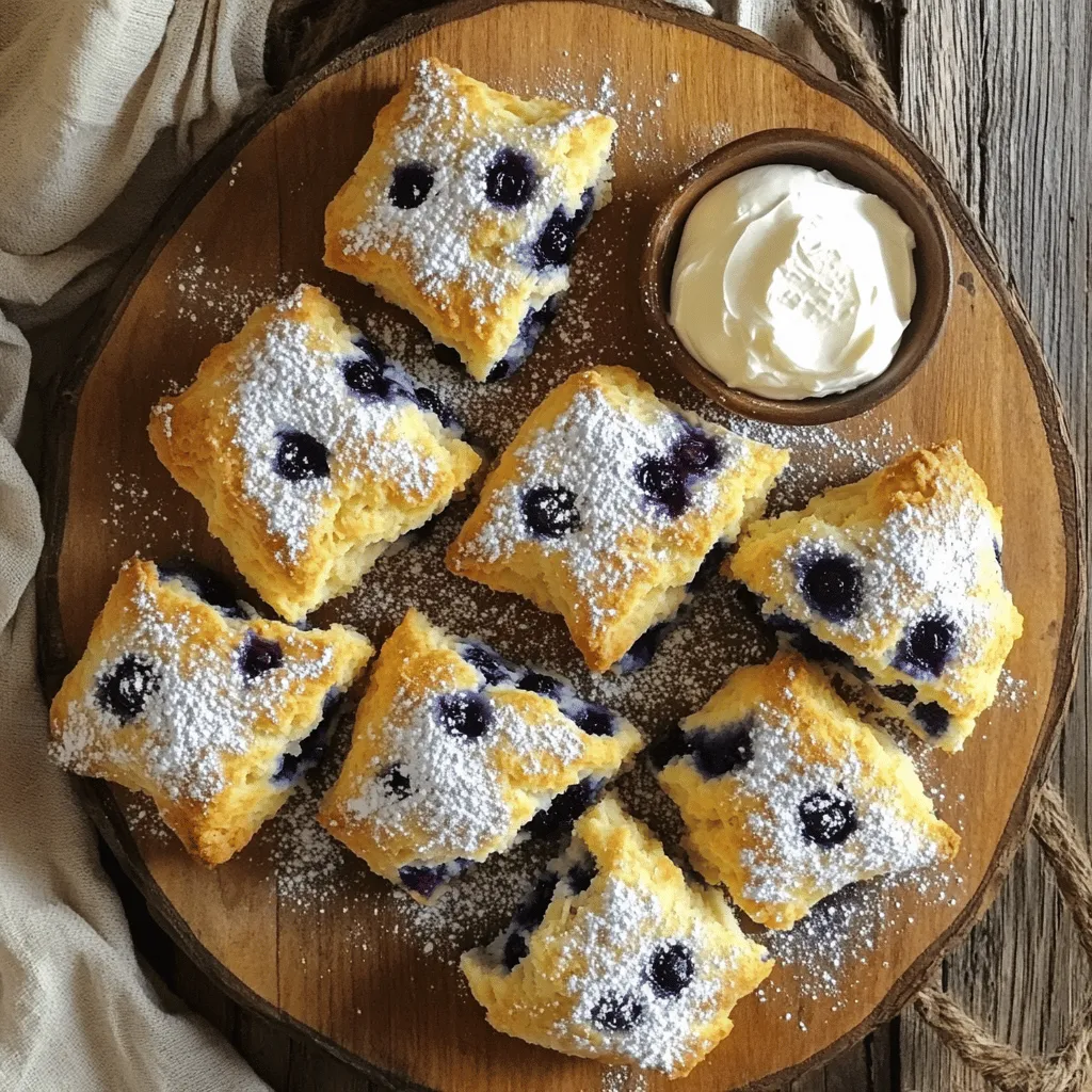 Für die perfekten Blaubeer-Scones brauchst du einige einfache Zutaten. Hier sind sie: - 2 Tassen Weizenmehl - 1/2 Tasse Zucker - 2 Teelöffel Backpulver - 1/2 Teelöffel Natron - 1/2 Teelöffel Salz - 1/2 Tasse ungesalzene Butter, kalt und gewürfelt - 1 Tasse frische Blaubeeren (plus zusätzlich für das Topping) - 1/2 Tasse Buttermilch - 1 großes Ei - 1 Teelöffel Vanilleextrakt - 1 Esslöffel Zitronenschale - 1 Esslöffel grober Zucker (für das Topping) Diese Zutaten ergeben eine köstliche Mischung. Das Mehl und der Zucker bilden die Basis. Die Butter sorgt für die flauschige Textur. Frische Blaubeeren geben den Scones ihren einzigartigen Geschmack. Für das Topping verwende ich gerne zusätzliche Blaubeeren. Sie machen die Scones noch frischer und leckerer. Eine Prise grober Zucker oben drauf sorgt für einen tollen Crunch. Wenn du keine Buttermilch hast, kannst du normale Milch verwenden. Füge einen Spritzer Zitronensaft hinzu, um die Säure zu erhöhen. Für eine glutenfreie Version kannst du glutenfreies Mehl nutzen. Achte darauf, dass deine Blaubeeren frisch sind, um die besten Ergebnisse zu erzielen. Wenn du Allergien hast, prüfe die Zutaten gut. Achte besonders auf die Butter und die Eier. Die können Allergien auslösen. Mit diesen Tipps stellst du sicher, dass jeder deine Scones genießen kann. Schau dir das Full Recipe an, um alle Zubereitungsschritte zu sehen! Heize deinen Ofen auf 200 °C vor. Das ist wichtig für die perfekte Backzeit. Nimm ein Backblech und lege es mit Backpapier aus. So kleben die Scones nicht fest. In einer großen Schüssel siebe das Weizenmehl, den Zucker, das Backpulver, das Natron und das Salz zusammen. Diese Schritte sind einfach, aber sie sind wichtig. Sie sorgen für die richtige Textur. Achte darauf, dass alles gut vermischt ist. Nimm eine separate Schüssel. Hier verrührst du die Buttermilch, das Ei, den Vanilleextrakt und die Zitronenschale gut. Diese Zutaten geben den Scones Geschmack und Feuchtigkeit. Mische alles gut, bis es schön cremig ist. Gieße die flüssigen Zutaten zu den trockenen Zutaten. Mische alles vorsichtig, bis es gerade so verbunden ist. Der Teig sollte leicht klumpig bleiben. Gib den Teig auf eine bemehlte Arbeitsfläche. Forme ihn zu einem 2,5 cm dicken Kreis. Schneide ihn in Keile oder verwende einen Ausstecher. Lege die Scones auf das Backblech. Belege sie mit frischen Blaubeeren und etwas grobem Zucker. Backe sie 15-20 Minuten, bis sie leicht goldbraun sind. Lass sie kurz abkühlen. Für das vollständige Rezept schaue dir das [Full Recipe] an. Um luftige Scones zu machen, arbeite schnell. Du willst die Butter kalt halten. Die Mischung muss krümelig sein, aber nicht überkneten. Eine sanfte Berührung ist der Schlüssel. Lass den Teig grob und klumpig. Das gibt den Scones ihre lockere Textur. Blaubeeren sind zart. Übermische sie nicht im Teig. Füge die Beeren zuletzt hinzu. Mische sie vorsichtig unter, damit sie ganz bleiben. Wenn du die Blaubeeren mit Mehl bestäubst, sinken sie nicht. So bleiben sie gleichmäßig verteilt. Frische Blaubeeren geben den besten Geschmack. Die richtige Temperatur ist wichtig. Heize deinen Ofen auf 200 °C vor. Backe die Scones für 15 bis 20 Minuten. Sie sollten leicht goldbraun sein. Ein Zahnstocher sollte sauber herauskommen. Lass sie kurz abkühlen, bevor du sie servierst. So genießt du die besten Scones aus meinem Full Recipe. {{image_4}} Wenn du keine Blaubeeren magst, probiere andere Früchte. Himbeeren, Erdbeeren oder sogar Äpfel sind tolle Alternativen. Die Zubereitung bleibt gleich. Du kannst die Früchte einfach in den Teig geben. Jede Frucht bringt ihren eigenen Geschmack. So kannst du deine Scones nach Lust und Laune anpassen. Glutenfreie Scones sind leicht zu machen. Verwende eine Mischung aus glutenfreiem Mehl. Achte darauf, dass du auch glutenfreies Backpulver nutzt. Für eine vegane Variante ersetze die Butter durch Kokosöl oder vegane Margarine. Nutze Pflanzenmilch anstelle von Buttermilch. Das Ei kannst du durch eine Banane oder Apfelmus ersetzen. Diese Optionen sind lecker und einfach. Um deinen Scones mehr Geschmack zu geben, füge Gewürze hinzu. Zimt, Muskatnuss oder Kardamom passen gut. Ein Teelöffel von diesen Gewürzen macht viel aus. Du kannst auch Schokoladenstückchen oder Nüsse hinzufügen. Diese Zutaten sorgen für einen besonderen Genuss. Experimentiere mit verschiedenen Kombinationen, um deinen perfekten Scone zu finden. Für das komplette Rezept, schaue dir die [Full Recipe] an. Um deine frisch gebackenen Blaubeer-Scones lange frisch zu halten, lege sie in einen luftdichten Behälter. So bleibt ihre Textur weich und lecker. Du kannst auch ein Stück Brot hinzufügen. Das Brot hilft, die Feuchtigkeit zu bewahren. Lagere die Scones bei Raumtemperatur. Sie bleiben so etwa 2 bis 3 Tage frisch. Wenn du die Scones länger aufbewahren möchtest, friere sie ein. Lass sie zuerst komplett abkühlen. Wickel dann jede Scone in Frischhaltefolie ein. Lege die eingewickelten Scones in einen Gefrierbeutel. So bleiben sie bis zu 3 Monate frisch. Zum Auftauen lege die Scones einfach bei Raumtemperatur für einige Stunden heraus. Um die Scones wieder warm und lecker zu machen, heize deinen Ofen auf 180 °C vor. Lege die Scones auf ein Backblech und erwärme sie für etwa 5 bis 10 Minuten. So werden sie wieder schön warm und knusprig. Du kannst sie auch in der Mikrowelle aufwärmen. Achte darauf, sie nicht zu lange zu erhitzen, sonst werden sie trocken. Für das vollständige Rezept, schau dir das Rezept für die Blaubeer-Glücksscones an. Frische Blaubeer-Scones bleiben bei Raumtemperatur etwa zwei Tage frisch. Lagere sie in einem luftdichten Behälter. Im Kühlschrank halten sie bis zu einer Woche. Du kannst sie auch einfrieren. So bleiben sie bis zu drei Monate genießbar. Achte darauf, sie gut zu verpacken, um Gefrierbrand zu vermeiden. Ja, gefrorene Blaubeeren sind eine gute Option. Sie sind oft genauso lecker wie frische. Verwende sie direkt aus dem Gefrierfach. Tau sie nicht vorher auf, um den Teig nicht zu verwässern. Dies sorgt für saftige Scones. Weizenmehl ist die beste Wahl für Scones. Es hat genug Gluten, um die Struktur zu geben. Du kannst auch eine Mischung aus Allzweck- und Dinkelmehl verwenden. Das gibt den Scones einen besonderen Geschmack. Achte darauf, das Mehl vor dem Messen zu sieben. So werden die Scones leicht und fluffig. Die besten frischen Blaubeer-Scones findest du oft in lokalen Bäckereien. Viele Cafés bieten auch hausgemachte Scones an. Wenn du Zeit hast, schau auch auf Bauernmärkten vorbei. Hier bekommst du oft Scones aus frischen, lokalen Zutaten. Wenn du selbst backen willst, findest du das Full Recipe hier. Frische Blaubeer-Scones sind einfach zuzubereiten und lecker. Wir haben die Hauptzutaten besprochen und verschiedene Tipps zum Backen geteilt. Von der Temperaturkontrolle bis zu den perfekten Früchten haben wir alles behandelt. Du kannst sogar Variationen und Ersatzstoffe entdecken, um deine Scones anzupassen. Denk daran, deine Scones gut aufzubewahren, damit sie frisch bleiben. Ich hoffe, du kannst die neuen Ideen umsetzen und bald selbst köstliche Scones genießen!