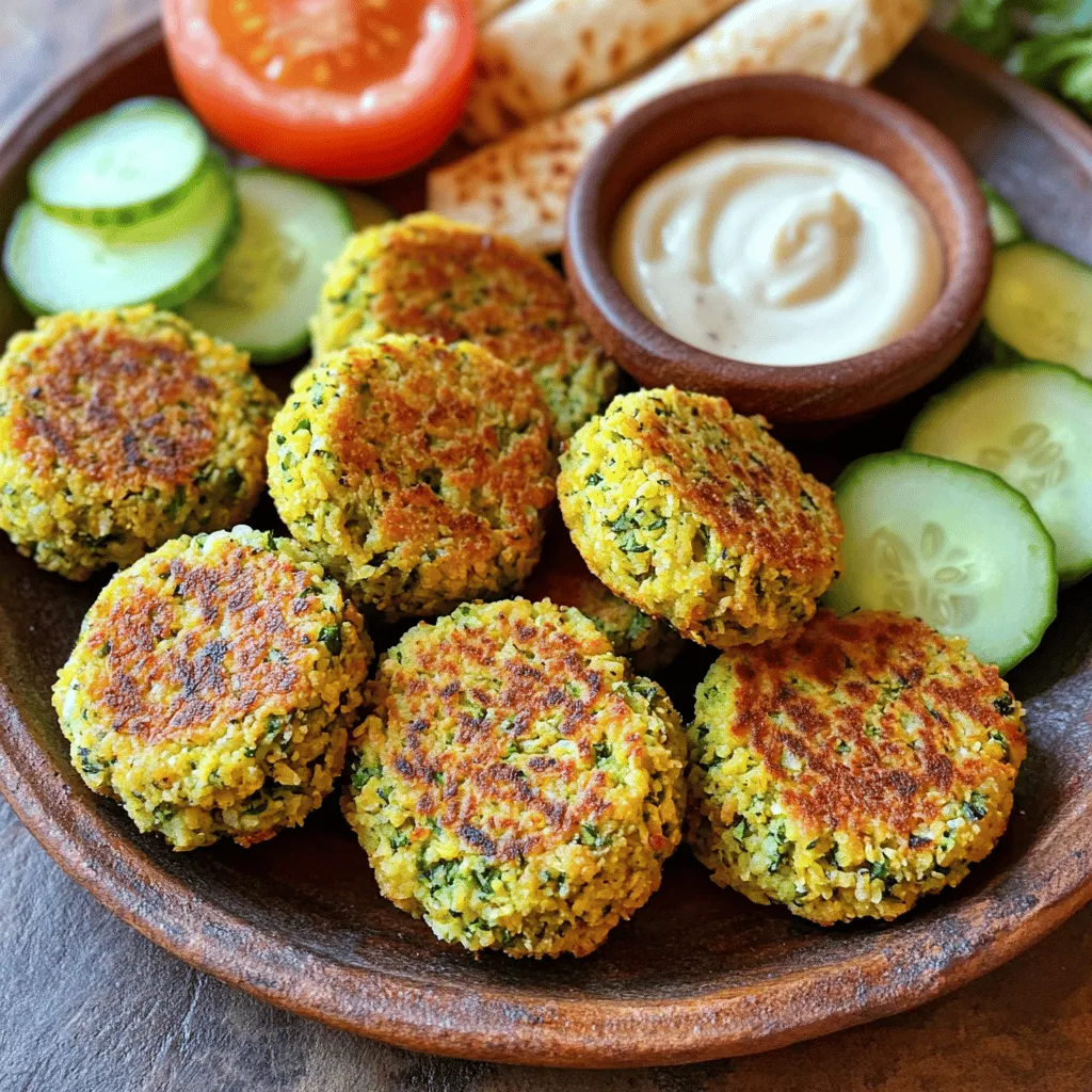 Um tolle Falafel Patties zu machen, brauchst du einige wichtige Zutaten. Die Hauptzutat sind getrocknete Kichererbsen. Sie geben den Patties die richtige Textur und den Geschmack. Hier ist eine Liste der Hauptzutaten: - 1 Tasse getrocknete Kichererbsen (über Nacht eingeweicht) - 1 kleine Zwiebel, grob gehackt - 2 Knoblauchzehen, gehackt - 1 Tasse frische Petersilie, fest gepackt - 1 Tasse frischer Koriander, fest gepackt Diese Zutaten sind der Schlüssel zu einem leckeren Geschmack. Du musst die Kichererbsen gut abspülen, damit sie frisch schmecken. Die Zwiebel und der Knoblauch bringen viel Aroma in die Patties. Petersilie und Koriander geben den Falafel einen frischen, grünen Geschmack. Gewürze spielen eine wichtige Rolle in Falafel Patties. Sie geben dem Gericht Tiefe und Charakter. Hier sind die Gewürze, die du brauchst: - 1 Teelöffel gemahlener Kreuzkümmel - 1 Teelöffel gemahlener Koriander - 1/2 Teelöffel Natron - 1 Teelöffel Salz - 1/2 Teelöffel schwarzer Pfeffer Kreuzkümmel ist ein Muss. Er hat einen warmen, erdigen Geschmack. Gemahlener Koriander bringt ein zartes Aroma. Das Natron hilft, die Patties locker zu machen. Salz und Pfeffer sorgen für den richtigen Geschmack. Es ist wichtig, die Gewürze gut zu mischen, damit jeder Biss lecker ist. Du kannst das Rezept leicht anpassen. Wenn du etwas Neues probieren willst, kannst du diese alternativen Zutaten verwenden: - Süßkartoffeln für eine süßere Variante - Zucchini für eine leichtere Option - Gewürze wie Paprika oder Chili für mehr Schärfe Diese Alternativen geben dir die Freiheit, kreativ zu sein. Du kannst die Falafel nach deinem Geschmack verändern. Experimentiere mit anderen Kräutern oder Gemüse. So machst du die Falafel einzigartig und spannend. Schau dir auch das Full Recipe an, um mehr zu erfahren. Zuerst sammeln wir die Zutaten für die Falafel. Du brauchst: - 1 Tasse getrocknete Kichererbsen (über Nacht eingeweicht) - 1 kleine Zwiebel, grob gehackt - 2 Knoblauchzehen, gehackt - 1 Tasse frische Petersilie, fest gepackt - 1 Tasse frischer Koriander, fest gepackt - 1 Teelöffel gemahlener Kreuzkümmel - 1 Teelöffel gemahlener Koriander - 1/2 Teelöffel Natron - 1 Teelöffel Salz - 1/2 Teelöffel schwarzer Pfeffer - 2 Esslöffel Weizenmehl (oder mehr nach Bedarf) - Pflanzenöl zum Frittieren Zuerst spülst du die Kichererbsen ab. Dann gibst du sie in eine Küchenmaschine. Füge die Zwiebel, den Knoblauch, die Kräuter und die Gewürze hinzu. Pulsieren bis die Mischung grob aussieht. Jetzt nimm die Mischung in eine Schüssel. Rühre das Mehl ein und lasse es 30 Minuten im Kühlschrank ruhen. Dies hilft, die Patties zu formen. Erhitze das Pflanzenöl in einer Pfanne. Du brauchst genug Öl, damit die Patties schwimmen können. Forme kleine Patties aus der Kichererbsenmischung. Sie sollten etwa 5-7 cm groß sein. Befeuchte deine Hände, damit die Mischung nicht klebt. Lege die Patties vorsichtig in das heiße Öl. Achte darauf, die Pfanne nicht zu überfüllen. Frittieren sie für 3-4 Minuten auf jeder Seite. Sie sind fertig, wenn sie goldbraun und knusprig sind. Benutze einen Schaumspaten, um sie herauszunehmen. Lass sie auf Küchenpapier abtropfen. Die Falafel Patties sind jetzt bereit zum Servieren. Du kannst sie warm servieren. Ich empfehle, sie mit Tahini-Soße zu genießen. Ein frisches Pita-Brot und geschnittene Gurken und Tomaten passen gut dazu. Du kannst die Falafel auf einem großen Teller anrichten. Dekoriere den Teller mit frischen Kräutern. Serviere die Soße in kleinen Schalen. Das sieht nicht nur gut aus, sondern schmeckt auch super! Ein häufiger Fehler ist, die Kichererbsen nicht einzuweichen. Dies macht die Patties trocken. Achte darauf, sie über Nacht in Wasser zu legen. Ein weiterer Fehler ist, die Mischung zu pürieren. Du willst eine grobe Textur. Halte die Mischung krümelig, damit die Patties gut formen können. Viele Leute fügen zu viel Mehl hinzu, was die Patties schwer macht. Nutze nur so viel, wie nötig ist. Die richtige Konsistenz ist wichtig für den Geschmack. Lass die Mischung nach dem Mischen 30 Minuten im Kühlschrank ruhen. Das hilft, die Patties zu festigen. Wenn die Mischung zu nass ist, füge mehr Mehl hinzu. Achte darauf, dass die Mischung nicht zu trocken wird. Wenn die Patties beim Formen zerfallen, kann ein wenig Wasser helfen. Um knusprige Patties zu bekommen, achte auf die Temperatur des Öls. Es sollte heiß genug sein, aber nicht rauchen. Frittier die Patties in kleinen Mengen, damit sie gleichmäßig garen. Lass die fertigen Patties auf Küchenpapier abtropfen. Das verhindert, dass sie matschig werden. Du kannst auch versuchen, sie im Ofen bei niedriger Hitze warm zu halten, während du die anderen Patties frittierst. Das hilft, die Knusprigkeit zu bewahren und sie warm zu servieren. {{image_4}} Falafel kann auf zwei Arten zubereitet werden: gebraten oder frittiert. Gebratene Falafel sind oft leichter und gesünder. Sie verwenden weniger Öl. Dies kann eine gute Wahl für alle sein, die Kalorien sparen möchten. Frittierte Falafel hingegen schmecken sehr knusprig und reichhaltig. Diese Methode bringt den vollen Geschmack zur Geltung. Beide Optionen haben ihren Charme. Es hängt von deinem Geschmack ab, was du wählen möchtest. Falafel ist sehr anpassungsfähig. Du kannst viele Zutaten hinzufügen, um den Geschmack zu verändern. Zum Beispiel sind Gewürze wie Paprika oder Chili toll für eine scharfe Note. Auch Gemüse wie Karotten oder Zucchini kann man gut einarbeiten. Diese Zutaten bringen nicht nur Geschmack, sondern auch Farbe. Experimentiere mit verschiedenen Kräutern. Minze oder Dill können neue Geschmäcker schaffen. Das macht dein Gericht einzigartig. Falafel hat seinen Ursprung im Nahen Osten, aber die Welt hat es übernommen. In der mediterranen Küche findest du Falafel in Wraps oder auf Salaten. In der indischen Küche kann Falafel mit Gewürzen wie Garam Masala verfeinert werden. Auch in der asiatischen Küche gibt es spannende Varianten. Probiere Falafel mit Sojasauce oder Erdnusssoße. Jede Kultur bringt ihre eigene Note ein. So bleibt das Gericht frisch und aufregend. Das ist das Schöne an Falafel – es verbindet Kulturen und Geschmäcker. Wenn du Falafel Patties übrig hast, bewahre sie im Kühlschrank auf. Lege sie in einen luftdichten Behälter. So bleiben sie frisch. Du kannst sie bis zu drei Tage im Kühlschrank aufbewahren. Wenn du sie länger aufbewahren möchtest, friere sie ein. Um Falafel Patties einzufrieren, lege sie auf ein Backblech. Achte darauf, dass sie sich nicht berühren. Friere sie etwa zwei Stunden ein. Danach kannst du die Patties in einen Gefrierbeutel umfüllen. So sparst du Platz. Beim Auftauen lege die Patties einfach in den Kühlschrank. Lass sie dort über Nacht. Du kannst sie auch direkt im Ofen oder in der Pfanne aufwärmen. Falafel Patties sind sicher zu essen, wenn sie richtig gelagert werden. Achte darauf, dass sie nicht länger als drei Tage im Kühlschrank stehen. Gefrorene Patties sind bis zu drei Monate haltbar. Überprüfe immer das Aussehen und den Geruch. Wenn sie komisch riechen oder anders aussehen, wirf sie weg. Sicherheit ist wichtig. Wenn du die Falafel Patties nach dem Frittieren nicht sofort isst, halte sie warm im Ofen bei niedriger Temperatur. Falafel Patties sind bereits vegan, wenn Sie die richtigen Zutaten nutzen. Verwenden Sie Kichererbsen, Zwiebeln und frische Kräuter. Diese Zutaten bilden die Basis. Fügen Sie Gewürze wie Kreuzkümmel und Koriander hinzu, um den Geschmack zu verbessern. Vermeiden Sie Eier oder Milchprodukte. Die Mischung hält ohne diese Zutaten gut zusammen. Wenn Sie die Patties frittieren, verwenden Sie Pflanzenöl. So sind die Falafel sicher vegan und lecker. Falafel schmecken toll mit verschiedenen Beilagen. Hier sind einige meiner Favoriten: - Frisches Pita-Brot - Tahini-Soße - Joghurt-Dip - Gurkensalat - Tomatensalat - Hummus - Gegrilltes Gemüse Diese Beilagen ergänzen die Falafel perfekt. Sie bringen frische Aromen und Texturen. Sie machen das Essen noch schmackhafter und bunter. Das Frittieren von Falafel dauert etwa 6 bis 8 Minuten. Frittieren Sie die Patties ca. 3 bis 4 Minuten pro Seite. Achten Sie darauf, dass das Öl heiß genug ist. So werden die Falafel goldbraun und knusprig. Überfüllen Sie die Pfanne nicht, damit die Patties gleichmäßig garen. Nach dem Frittieren lassen Sie sie auf Küchenpapier abtropfen. Sie sind dann bereit zum Servieren. Für das vollständige Rezept schauen Sie in den Abschnitt „Vollständiges Rezept“. Falafel sind einfach zuzubereiten und bieten viele Variationen. Wir haben die Hauptzutaten und deren Bedeutung besprochen. Auch Tipps zur perfekten Konsistenz und zum Frittieren gab es. Ich hoffe, die Anleitung hilft dir, leckere Falafel zu machen. Vergiss nicht, kreativ mit den Zutaten zu sein. Egal, ob du sie brätst oder frittierst, du wirst sie lieben. Probiere verschiedene Küchenstile aus und finde deinen Favoriten!