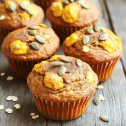 Die Zutaten für die gesunden Kürbis-Hafer-Muffins sind einfach und nährstoffreich. Sie bieten einen tollen Geschmack und sind leicht zu finden. Hier ist die Liste der Zutaten: - 1 Tasse zarte Haferflocken - 1 Tasse Kürbispüree aus der Dose - 1/4 Tasse Honig oder Ahornsirup - 1/4 Tasse griechischer Joghurt - 2 große Eier - 1 Teelöffel Vanilleextrakt - 1 Teelöffel Backpulver - 1/2 Teelöffel Natron - 1 Teelöffel gemahlener Zimt - 1/2 Teelöffel gemahlene Muskatnuss - 1/4 Teelöffel Salz - 1/2 Tasse gehackte Nüsse oder Schokoladenstückchen (optional) Diese Zutaten sorgen für eine tolle Konsistenz. Haferflocken geben den Muffins einen herzhaften Biss. Kürbispüree bringt Feuchtigkeit und einen süßen Geschmack. Honig oder Ahornsirup sind natürliche Süßungsmittel. Griechischer Joghurt macht die Muffins schön weich und saftig. Eier helfen, alles zusammenzuhalten. Die Gewürze bringen Wärme und Tiefe in den Geschmack. Nüsse oder Schokoladenstückchen können nach Belieben hinzugefügt werden. Diese optionalen Zutaten bieten zusätzliche Textur und Geschmack. Für die gesamte Zubereitung und die Schritte schauen Sie sich das Rezept an: [Full Recipe]. Heize deinen Ofen auf 175 °C vor. Lege dein Muffinblech mit Papierförmchen aus oder fette es leicht mit Öl ein. Diese Schritte sind wichtig, damit die Muffins nicht kleben bleiben. Nimm eine große Schüssel und gib die folgenden trockenen Zutaten hinein: - 1 Tasse zarte Haferflocken - 1 Teelöffel Backpulver - 1/2 Teelöffel Natron - 1 Teelöffel gemahlener Zimt - 1/2 Teelöffel gemahlene Muskatnuss - 1/4 Teelöffel Salz Mische alles gut. Das sorgt dafür, dass die Gewürze gleichmäßig verteilt sind. In einer separaten Schüssel verrühre: - 1 Tasse Kürbispüree aus der Dose - 1/4 Tasse Honig oder Ahornsirup - 1/4 Tasse griechischer Joghurt - 2 große Eier - 1 Teelöffel Vanilleextrakt Rühre alles, bis die Mischung schön glatt ist. Diese Zutaten geben den Muffins ihre Feuchtigkeit und Geschmack. Gieße die feuchte Mischung in die trockenen Zutaten. Rühre vorsichtig um, bis alles gerade so verbunden ist. Wenn du Nüsse oder Schokoladenstückchen hinzufügen möchtest, falte sie sanft in den Teig. Übermische den Teig nicht, da die Muffins sonst zäh werden. Verteile den Muffinteig gleichmäßig in die vorbereiteten Muffinförmchen. Fülle jedes Förmchen etwa zu zwei Dritteln. Backe die Muffins für 18-20 Minuten. Ein Zahnstocher sollte sauber herauskommen, wenn du ihn in die Mitte eines Muffins steckst. Lass die Muffins 5 Minuten im Blech abkühlen. Danach lege sie auf ein Kuchengitter, um vollständig abzukühlen. So bleiben sie schön fluffig. Du kannst die Muffins warm servieren oder sie später genießen. Für das vollständige Rezept schaue dir die Anleitung im Abschnitt "Full Recipe" an. Um die besten Kürbis-Hafer-Muffins zu backen, achte auf die frischen Zutaten. Frische Eier und hochwertiges Kürbispüree machen einen großen Unterschied. Verwende einen Messbecher für genaues Abmessen. Das sorgt für ein gleichmäßiges Ergebnis. Achte darauf, den Ofen vorzuheizen. So backen die Muffins gleichmäßig und gehen schön auf. Vermeide es, den Teig zu lange zu rühren. Ein paar Klumpen sind okay, das macht die Muffins fluffig. Du kannst die Süße deiner Muffins leicht anpassen. Wenn du es süßer magst, füge mehr Honig oder Ahornsirup hinzu. Für weniger Süße kannst du die Menge reduzieren. Die Gewürze sind ebenfalls wichtig. Du kannst mehr Zimt oder Muskatnuss hinzufügen, wenn du die Aromen intensivieren möchtest. Auch Vanilleextrakt kann den Geschmack verbessern. Experimentiere mit verschiedenen Mengen, bis du deinen perfekten Mix findest. Für eine ansprechende Präsentation serviere die Muffins warm. Streue etwas Zimt darüber, um mehr Aroma zu bieten. Du kannst auch einen leichten Zuckerguss darüber geben. Mische Puderzucker mit etwas Milch für eine süße Note. Dekorieren mit Kürbiskernen macht die Muffins festlich und schön. Stelle sie auf einen hübschen Teller, um sie besser zu präsentieren. So werden sie zum Blickfang auf jedem Tisch. Wenn du mehr Ideen suchst, schau dir das Full Recipe an. {{image_4}} Um die Muffins vegan zu machen, ersetze die Eier durch Leinsamen. Mische dafür 1 Esslöffel Leinsamen mit 3 Esslöffeln Wasser. Lass diese Mischung für fünf Minuten ruhen. Nutze pflanzlichen Joghurt anstelle von griechischem Joghurt. Ahornsirup bleibt die beste Wahl für Süße. Diese Anpassungen machen die Muffins lecker und pflanzenbasiert. Für eine glutenfreie Option verwende glutenfreie Haferflocken. Achte darauf, dass sie als glutenfrei gekennzeichnet sind. Du kannst auch glutenfreies Backpulver verwenden. Diese Zutaten sorgen dafür, dass die Muffins leicht und fluffig bleiben. Der Geschmack bleibt dabei genauso gut wie im Originalrezept. Um deinen Muffins mehr Geschmack zu geben, füge Schokoladenstückchen oder Trockenfrüchte hinzu. Schokoladenstückchen bringen eine süße Note. Trockenfrüchte wie Cranberries oder Rosinen sorgen für einen fruchtigen Kick. Du kannst auch Nüsse wie Walnüsse oder Pekannüsse hinzufügen. Diese Optionen geben den Muffins eine tolle Textur und machen sie noch interessanter. Für das vollständige Rezept schaue dir bitte den Abschnitt „Full Recipe“ an. Um die Muffins frisch zu halten, bewahre sie in einem luftdichten Behälter auf. Stelle sicher, dass sie vollständig abgekühlt sind, bevor du sie hineinlegst. So bleiben sie saftig und lecker. Du kannst sie auch in einem Behälter mit etwas Küchenpapier lagern. Das Papier nimmt überschüssige Feuchtigkeit auf. Wenn du einen Muffin aufwärmen möchtest, lege ihn für 10-15 Sekunden in die Mikrowelle. Achte darauf, ihn nicht zu lange zu erhitzen, sonst wird er trocken. Eine Tasse Wasser neben den Muffin in die Mikrowelle zu stellen, kann helfen, die Feuchtigkeit zu bewahren. Die Muffins halten sich im Kühlschrank etwa eine Woche. Wenn du sie länger aufbewahren möchtest, friere sie ein. Lege sie in einen Gefrierbeutel und drücke die Luft heraus. So bleiben sie bis zu drei Monate frisch. Zum Auftauen, lass sie einfach bei Raumtemperatur liegen oder erwärme sie in der Mikrowelle. Diese einfachen Schritte helfen dir, die Aromen und die Frische der gesunden Kürbis-Hafer-Muffins zu bewahren. Wenn du mehr über das Rezept erfahren möchtest, schau dir das Full Recipe an! Kürbis-Hafer-Muffins sind gesund, weil sie viele Nährstoffe enthalten. Kürbis liefert Vitamin A, Ballaststoffe und Antioxidantien. Haferflocken sind reich an Ballaststoffen, die gut für die Verdauung sind. Diese Muffins haben wenig Zucker, wenn Sie Honig oder Ahornsirup nutzen. Sie sind also eine bessere Wahl als viele andere Snacks. Ja, Sie können diese Muffins glutenfrei machen. Ersetzen Sie die Haferflocken durch glutenfreie Haferflocken. Achten Sie darauf, dass alle anderen Zutaten auch glutenfrei sind. So können auch Menschen mit Glutenunverträglichkeit diese leckeren Muffins genießen. Um die Muffins süßer zu machen, fügen Sie mehr Honig oder Ahornsirup hinzu. Sie können auch einige Schokoladenstückchen in den Teig mischen. Wenn Sie möchten, können Sie auch etwas Zucker oder Süßstoff verwenden. Testen Sie den Teig, um die Süße nach Ihrem Geschmack anzupassen. Die Muffins halten sich im Kühlschrank etwa eine Woche. Bewahren Sie sie in einem luftdichten Behälter auf. So bleiben sie frisch und lecker. Sie können die Muffins auch einfrieren, wenn Sie sie länger aufbewahren möchten. Ja, Sie können das Rezept verdoppeln oder halbieren. Wenn Sie mehr Muffins möchten, verdoppeln Sie einfach alle Zutaten. Für weniger Muffins halbieren Sie die Mengen. So können Sie die Muffins nach Ihrem Bedarf anpassen. Um das Rezept auszuprobieren, schauen Sie sich das [Full Recipe] an. Die Kürbis-Hafer-Muffins sind einfach zuzubereiten und lecker. Wir haben die Zutaten aufgelistet, wie man jeden Schritt durchführt und Tipps gegeben, um die Muffins zu perfektionieren. Denk daran, dass du mit verschiedenen Variationen experimentieren kannst, wie der veganen Variante oder glutenfreien Optionen. Deine Muffins bleiben frisch und lecker, dank der Aufbewahrungstipps. Diese Infos helfen dir, die besten Muffins zu backen und sie zu genießen. Probiere es aus und lass dich überraschen!