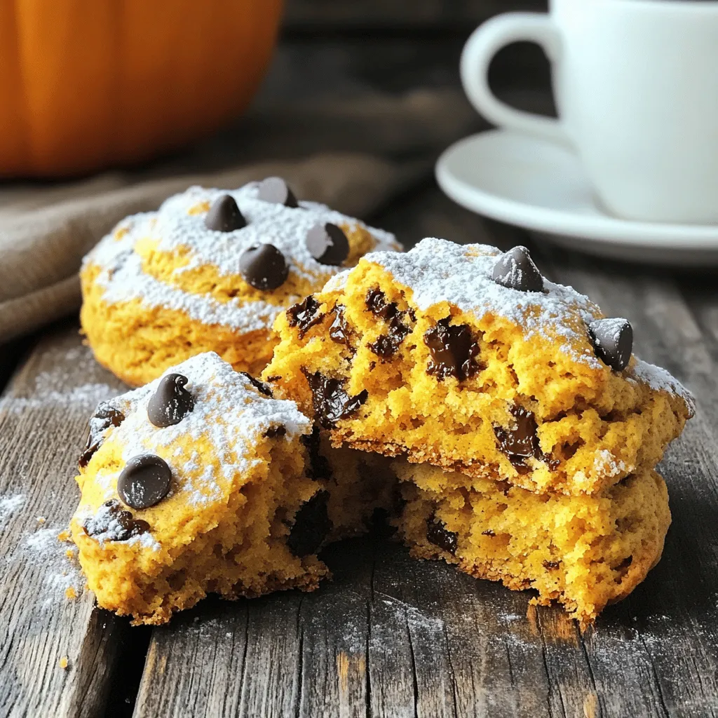 Für diese leckeren Scones benötigen Sie einige Grundzutaten. Hier sind die wichtigsten: - 2 Tassen Weizenmehl (Type 405) - 1/2 Tasse brauner Zucker - 1 Esslöffel Backpulver - 1/2 Teelöffel Natron - 1/2 Teelöffel Salz - 1 Teelöffel gemahlener Zimt - 1/2 Teelöffel gemahlene Muskatnuss - 1/4 Teelöffel gemahlener Ingwer - 1/2 Tasse kalte, ungesalzene Butter, gewürfelt - 1/2 Tasse Kürbispüree - 1/4 Tasse Milch - 1 großes Ei - 1/2 Tasse halbsüße Schokoladenstückchen Diese Zutaten geben den Scones ihren tollen Geschmack und die perfekte Textur. Einige Zutaten sind wichtig für die Struktur und den Geschmack: - Backpulver und Natron: Diese helfen den Scones, schön zu steigen und locker zu werden. - Zucker: Gibt Süße und sorgt für eine goldene Farbe beim Backen. - Gewürze: Zimt, Muskatnuss und Ingwer bringen den herbstlichen Geschmack hervor. - Butter: Macht die Scones zart und reichhaltig. - Kürbispüree: Gibt Feuchtigkeit und einen süßen, erdigen Geschmack. Ohne diese Zutaten könnten die Scones trocken oder wenig schmackhaft sein. Die Wahl der richtigen Zutaten macht einen großen Unterschied. Hier sind meine Tipps: - Mehl: Verwenden Sie frisches Weizenmehl. Das sorgt für die beste Textur. - Zucker: Wählen Sie braunen Zucker für einen reicheren Geschmack. - Gewürze: Frisch gemahlene Gewürze sind stärker im Geschmack. - Butter: Verwenden Sie ungesalzene Butter. So können Sie den Salzgehalt besser steuern. - Kürbispüree: Achten Sie auf 100% reines Kürbispüree ohne Zusatzstoffe. Diese kleinen Details machen Ihre Schokoladen-Chip-Kürbis-Scones besonders lecker. Finden Sie alle Anweisungen in der [Full Recipe]. Zuerst heizen Sie den Ofen auf 200°C vor. Diese Temperatur sorgt dafür, dass die Scones gut aufgehen. Nehmen Sie dann ein Backblech und legen Sie es mit Backpapier aus. Dies verhindert, dass die Scones ankleben. Jetzt ist es Zeit, die Zutaten vorzubereiten. Sie brauchen: - 2 Tassen Weizenmehl (Type 405) - 1/2 Tasse braunen Zucker - 1 Esslöffel Backpulver - 1/2 Teelöffel Natron - 1/2 Teelöffel Salz - 1 Teelöffel gemahlenen Zimt - 1/2 Teelöffel gemahlene Muskatnuss - 1/4 Teelöffel gemahlenen Ingwer - 1/2 Tasse kalte, ungesalzene Butter, gewürfelt - 1/2 Tasse Kürbispüree - 1/4 Tasse Milch - 1 großes Ei - 1/2 Tasse halbsüße Schokoladenstückchen Stellen Sie sicher, dass alles bereit ist, bevor Sie mit dem Teig beginnen. In einer großen Schüssel vermischen Sie das Weizenmehl, den braunen Zucker, das Backpulver, das Natron, das Salz, den Zimt, die Muskatnuss und den Ingwer. Rühren Sie alles gut um, damit sich die Zutaten gleichmäßig verteilen. Fügen Sie die kalte, gewürfelte Butter hinzu. Verwenden Sie einen Teigmischer oder Ihre Finger, um die Butter in die Mischung einzuarbeiten. Sie sollten eine krümelige Konsistenz erhalten. In einer separaten Schüssel verrühren Sie das Kürbispüree, die Milch und das Ei. Diese Mischung sollte glatt sein. Gießen Sie die feuchten Zutaten in die trockenen Zutaten. Rühren Sie vorsichtig um, bis alles gerade so vermischt ist. Übermischen Sie den Teig nicht, sonst werden die Scones hart. Falten Sie dann die Schokoladenstückchen gleichmäßig in den Teig ein. Stürzen Sie den Teig auf eine leicht bemehlte Arbeitsfläche. Kneten Sie ihn vorsichtig einige Male, bis er zusammenkommt. Formen Sie den Teig zu einem Kreis von etwa 2,5 cm Dicke. Jetzt schneiden Sie den Teig in 8 Keile. Platzieren Sie diese auf dem vorbereiteten Backblech. Backen Sie die Scones für 15-18 Minuten. Sie sind fertig, wenn die Ränder goldbraun sind. Nehmen Sie die Scones aus dem Ofen und lassen Sie sie einige Minuten abkühlen. Danach legen Sie sie auf ein Kuchengitter zum vollständigen Abkühlen. Für das beste Ergebnis, servieren Sie die Scones warm. Sie sind ein Genuss! Für das vollständige Rezept schauen Sie sich den Abschnitt über die Zutaten an. Viele Menschen machen beim Backen von Scones die gleichen Fehler. Ein häufiger Fehler ist das Übermischen des Teigs. Wenn du den Teig zu lange rührst, wird er hart. Mische die Zutaten nur, bis sie gerade so verbunden sind. Ein weiterer Fehler ist die falsche Temperatur der Butter. Die Butter muss kalt sein. Das hilft, dass die Scones locker und leicht werden. Stelle sicher, dass du auch den Ofen vorheizt, bevor du die Scones hineinlegst. Um besonders lockere Scones zu bekommen, benutze kalte Zutaten. Kalte Butter und kalte Milch sind entscheidend. Du kannst sogar das Mehl vorher kühlen. Ein weiterer Tipp ist, den Teig nicht zu lange zu kneten. Knete ihn nur leicht, bis er zusammenkommt. So bleibt die Luft im Teig und die Scones werden fluffig. Du kannst auch ein bisschen mehr Backpulver verwenden, um die Scones noch luftiger zu machen. Die Schokoladen-Chip-Kürbis-Scones schmecken warm am besten. Du kannst sie mit Puderzucker bestäuben oder mit einem einfachen Zuckerguss servieren. Eine Tasse Tee oder Kaffee passt perfekt dazu. Wenn du sie noch festlicher machen möchtest, serviere sie mit einem Klecks Sahne oder Butter. Auch ein Kürbiskompott ist eine tolle Ergänzung. Es bringt fruchtige Frische in das Gericht. Verwende die Scones auch als Snack für deinen Brunch oder als süße Nachspeise. Für das vollständige Rezept schau dir die [Full Recipe] an. {{image_4}} Wenn Sie nach einer gesünderen Option suchen, probieren Sie Vollkornmehl. Vollkornmehl hat mehr Ballaststoffe und Nährstoffe. Es gibt den Scones einen nussigen Geschmack. Sie können es einfach im gleichen Verhältnis ersetzen. Achten Sie darauf, die Flüssigkeitsmenge leicht zu erhöhen, da Vollkornmehl mehr Feuchtigkeit aufnimmt. Schokoladenstückchen machen diese Scones lecker, aber Sie können variieren. Ersetzen Sie die Schokolade durch getrocknete Früchte wie Rosinen oder Aprikosen. Walnüsse oder Pekannüsse fügen einen schönen Crunch hinzu. Diese Zutaten bringen neue Geschmäcker in die Scones und sind oft gesünder. Saisonale Aromen machen die Scones besonders. Fügen Sie gehackte Nüsse oder Cranberries hinzu, um eine fruchtige Note zu bieten. Das bringt Farbe und Textur in die Scones. Experimentieren Sie mit Gewürzen wie Muskatnuss oder Ingwer für zusätzlichen Geschmack. Jeder Biss wird so zu einer neuen Erfahrung. Für das vollständige Rezept besuchen Sie [Full Recipe]. Um die Frische der Schokoladen-Chip-Kürbis-Scones zu bewahren, lege sie in einen luftdichten Behälter. So bleiben sie weich und lecker. Stelle sicher, dass die Scones vollständig abgekühlt sind, bevor du sie lagerst. Wenn sie warm sind, kann sich Feuchtigkeit bilden und die Scones werden matschig. Bewahre sie bei Raumtemperatur auf, wenn du sie innerhalb von zwei Tagen isst. Wenn du die Scones aufwärmen willst, kannst du den Ofen nutzen. Heize ihn auf 180 °C vor. Lege die Scones auf ein Backblech und erwärme sie für etwa 5 bis 10 Minuten. So bleiben sie außen knusprig und innen weich. Alternativ kannst du die Scones auch in der Mikrowelle aufwärmen. Stelle die Mikrowelle auf niedrige Leistung und erwärme sie für 10 bis 15 Sekunden. Die Scones halten sich bei richtiger Lagerung bis zu 3 Tage. Du kannst sie auch einfrieren, um ihre Haltbarkeit zu verlängern. Wickele jede Scone einzeln in Frischhaltefolie. Leg sie dann in einen Gefrierbeutel. So bleiben sie bis zu 3 Monate frisch. Zum Auftauen lege sie einfach über Nacht in den Kühlschrank oder erwärme sie direkt aus dem Gefrierfach im Ofen. Für das volle Rezept und mehr Details, schaue dir die [Full Recipe] an. Die Scones sind bei richtiger Lagerung etwa 3 bis 4 Tage haltbar. Lagere sie in einem luftdichten Behälter. So bleiben sie frisch und weich. Wenn du sie länger aufbewahren willst, friere sie ein. Das frieren hält sie bis zu 2 Monate. Ja, du kannst die Scones im Voraus zubereiten. Du kannst den Teig bis zu 24 Stunden im Kühlschrank lagern. Forme die Scones einfach vor dem Backen. So sparst du Zeit am Morgen. Alternativ kannst du die Scones auch gebacken einfrieren. Dann sind sie schnell bereit zum Genuss. Wenn du kein Kürbispüree hast, kannst du auch Apfelmus oder Süßkartoffelpüree verwenden. Diese Optionen geben den Scones eine andere, aber leckere Note. Du kannst auch einfach mehr Milch oder Joghurt verwenden, um den Teig feucht zu halten. Experimentiere und finde deinen Lieblingsgeschmack! In diesem Artikel haben wir die Hauptzutaten für Schokoladen-Chip-Kürbis-Scones sowie ihre Funktionen besprochen. Ich habe Ihnen eine Schritt-für-Schritt-Anleitung gegeben, um perfekte Scones zu backen. Außerdem haben wir nützliche Tipps und Variationen behandelt, um die Scones nach Ihrem Geschmack zu gestalten. Denken Sie daran, frische Zutaten zu wählen und häufige Fehler zu vermeiden. Mit diesen Informationen sind Sie bereit, köstliche Scones zu kreieren, die jeder liebt. Viel Spaß beim Backen und Genießen!