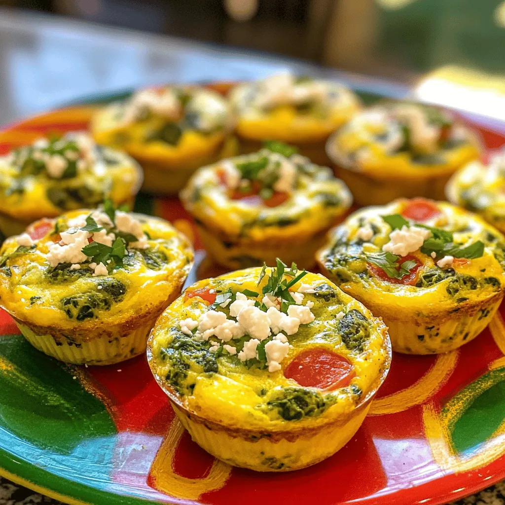 Für die Spinat-Tomaten-Ei-Muffins brauchen Sie: - 6 große Eier - 1 Tasse frischer Spinat, grob gehackt - 1 mittelgroße Tomate, gewürfelt - 1/2 Tasse Feta-Käse, zerbröckelt - 1/4 Tasse Milch (milchhaltig oder pflanzlich) - 1/4 Tasse Zwiebel, fein gehackt - 1 Knoblauchzehe, gehackt - 1 Teelöffel getrockneter Oregano - Salz und Pfeffer nach Geschmack - Sprühöl oder Muffinförmchen Diese Zutaten sind einfach zu finden. Sie machen die Muffins lecker und gesund. Wenn Sie etwas Abwechslung möchten, können Sie folgende Zutaten hinzufügen: - Paprika, gewürfelt - Brokkoli, klein geschnitten - Käse wie Cheddar oder Mozzarella - Frische Kräuter wie Basilikum oder Petersilie Diese Optionen geben den Muffins neue Geschmäcker. Experimentieren macht Spaß und sorgt für Überraschungen. Frische Zutaten sind der Schlüssel zu einem großartigen Gericht. Achten Sie auf: - Den Spinat: Er sollte leuchtend grün und knackig sein. - Die Tomate: Wählen Sie eine feste und reife Tomate. - Die Eier: Kaufen Sie frische, biologische Eier, wenn möglich. Frische Zutaten machen den Unterschied. So schmecken Ihre Muffins immer gut! Heize deinen Ofen auf 190°C vor. Das sorgt für eine gute Backzeit. Bereite dein Muffinblech vor. Du kannst Sprühöl verwenden oder Muffinförmchen einsetzen. So bleiben die Muffins nicht kleben. Nimm eine große Rührschüssel und schlage die Eier auf. Verquirle die Eier gut. Sie sollten gleichmäßig vermischt sein. Füge dann die Milch dazu. Salz und Pfeffer geben den Muffins mehr Geschmack. Rühre alles gut um, bis die Mischung glatt ist. Jetzt kommt der kreative Teil! Füge den gehackten Spinat, die gewürfelte Tomate, den zerbröckelten Feta-Käse, die gehackte Zwiebel, den gehackten Knoblauch und den Oregano hinzu. Mische alles gut durch. Gieße die Mischung gleichmäßig in die vorbereiteten Muffinförmchen. Fülle jedes Stück etwa 3/4 voll. Die Muffins sollten nun für 18 bis 20 Minuten in den Ofen. Halte ein Auge darauf! Sie sind fertig, wenn sie aufgebläht sind. Steche mit einem Zahnstocher in die Mitte. Wenn er sauber herauskommt, sind sie perfekt. Lass die Muffins ein paar Minuten abkühlen. Dann kannst du sie vorsichtig aus dem Blech nehmen. Du findest das ganze Rezept in der [Full Recipe]. Um eine perfekte Textur für die Muffins zu bekommen, sind ein paar Dinge wichtig. Achte darauf, die Eier gut zu verquirlen. Das bringt Luft in die Mischung. So werden die Muffins fluffig. Verwende frischen Spinat und reife Tomaten. Diese Zutaten geben Geschmack und Feuchtigkeit. Die richtige Backzeit ist auch entscheidend. Überprüfe die Muffins nach 18 Minuten. Sie sollten leicht aufgebläht und fest sein. Ein Zahnstocher gibt dir ein gutes Zeichen. Wenn er sauber herauskommt, sind die Muffins fertig. Ein häufiger Fehler ist das Überfüllen der Muffinförmchen. Fülle sie nur zu drei Viertel. So können die Muffins aufgehen, ohne überzulaufen. Ein anderer Fehler ist das Untermixen der Zutaten. Alle Zutaten müssen gut vermischt sein. Das sorgt für gleichmäßigen Geschmack. Achte darauf, den Ofen vorzuheizen. Ein kalter Ofen kann die Muffins nicht richtig backen. Wenn du diese Tipps beachtest, werden deine Muffins perfekt. Zu den Spinat-Tomaten-Ei-Muffins passen viele Beilagen gut. Serviere sie mit einem frischen Salat. Ein einfacher grüner Salat ergänzt den Geschmack. Du kannst auch eine Avocado-Creme dazugeben. Sie bringt eine cremige Note. Eine Salsa aus frischen Tomaten passt ebenfalls toll. Für einen herzhaften Kick probiere etwas scharfen Senf. Diese Beilagen machen dein Gericht noch besser. {{image_4}} Um die Muffins vegan zu machen, ersetzen Sie die Eier. Nutzen Sie stattdessen 1 Tasse pflanzliche Milch und 1 Tasse Kichererbsenmehl. Mischen Sie alles gut. Fügen Sie die restlichen Zutaten wie Spinat und Tomaten hinzu. Diese Mischung wird beim Backen fest und lecker. Sie können viele weitere Gemüsearten verwenden. Zucchini, Paprika oder Brokkoli passen gut. Auch verschiedene Käsesorten sind eine tolle Wahl. Versuchen Sie Mozzarella oder Cheddar. Diese Optionen verleihen den Muffins neuen Geschmack und Textur. Verleihen Sie den Muffins mehr Pfiff mit Gewürzen und Kräutern. Paprika, Kreuzkümmel oder frischer Basilikum sind großartige Ergänzungen. Sie bringen Farbe und Aromen. Experimentieren Sie mit verschiedenen Kombinationen, um Ihre perfekte Mischung zu finden. Für das vollständige Rezept, schauen Sie sich das Full Recipe an. Um die Frische der Spinat-Tomaten-Ei-Muffins zu bewahren, lege sie in einen luftdichten Behälter. Du kannst sie bei Raumtemperatur bis zu zwei Tage aufbewahren. Für längere Haltbarkeit bewahre sie im Kühlschrank auf. Dort bleiben sie bis zu einer Woche frisch. Achte darauf, dass die Muffins vollständig abgekühlt sind, bevor du sie lagerst. So vermeidest du, dass sie durch Kondenswasser matschig werden. Das Einfrieren der Muffins ist einfach und effektiv. Lege die Muffins nach dem Abkühlen in einen Gefrierbeutel. Entferne so viel Luft wie möglich, um Gefrierbrand zu vermeiden. Du kannst sie bis zu drei Monate im Gefrierfach lagern. Zum Auftauen lege die Muffins einfach über Nacht in den Kühlschrank. Alternativ kannst du sie in der Mikrowelle kurz aufwärmen. So sind sie schnell wieder genießbar. Wenn du Muffins übrig hast, gibt es viele kreative Möglichkeiten, sie zu nutzen. Du kannst sie als Basis für einen herzhaften Auflauf verwenden. Zerkleinere die Muffins und mische sie mit Eiern und Gemüse. Eine andere Idee ist, sie in einer Suppe oder einem Salat zu verwenden. Sie geben zusätzlichen Geschmack und Textur. Diese Variationen machen aus Resten spannende neue Gerichte. Die Muffins bleiben im Kühlschrank bis zu fünf Tage frisch. Lagern Sie sie in einem luftdichten Behälter. So bleibt die Textur gut. Wenn Sie die Muffins länger aufbewahren möchten, frieren Sie sie ein. Ja, Sie können die Muffins im Voraus zubereiten. Bereiten Sie sie einfach einen Tag vorher zu und lassen Sie sie abkühlen. Lagern Sie sie dann im Kühlschrank. Sie sind ideal für ein schnelles Frühstück. Sie können verschiedene Gemüsesorten verwenden. Versuchen Sie Paprika oder Zucchini. Auch Käse wie Cheddar oder Mozzarella passt gut. Experimentieren Sie mit Kräutern, um neue Aromen zu entdecken. Ja, diese Muffins sind gesund. Sie enthalten viel Gemüse und Eiweiß. Spinat bietet viele Vitamine. Feta-Käse liefert Calcium, während die Eier wichtige Nährstoffe enthalten. Ja, Sie können viele verschiedene Gemüsesorten hinzufügen. Brokkoli, Pilze oder Karotten sind tolle Optionen. Achten Sie darauf, das Gemüse klein zu schneiden. So garen sie gleichmäßig und schmecken besser. Spinat-Tomaten-Ei-Muffins sind leicht zu machen und lecker. Wir haben die wichtigsten Zutaten und Variationen besprochen. Die Schritt-für-Schritt-Anleitung hilft dir, Fehler zu vermeiden. Tipps zeigen dir, wie du die richtige Textur erreichst. Denke auch an die Lagerung, um die Frische zu bewahren. Experimentiere mit neuen Gemüsen und Gewürzen! Zusammen macht Kochen Spaß und bringt Vielfalt auf den Tisch. Lass deiner Kreativität freien Lauf!